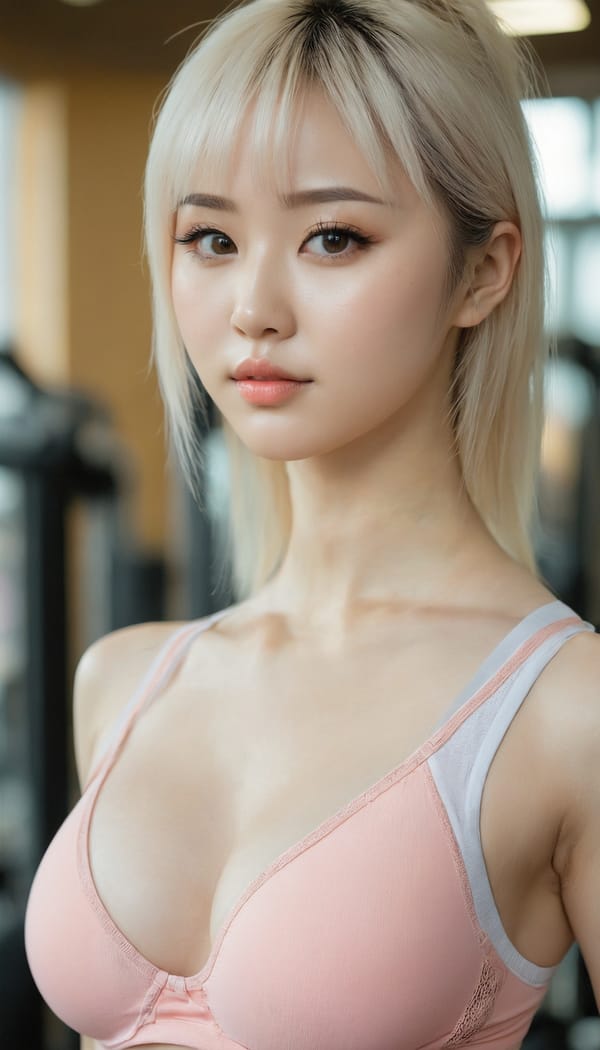 Tags: 21872187, SDXL
{"3": {"inputs": {"seed": 623322744400820, "steps": 32, "cfg": 5.29, "sampler_name": "dpmpp_2m", "scheduler": "karras", "denoise": 1.0, "model": ["27", 0], "positive": ["6", 0], "negative": ["7", 0], "latent_image": ["5", 0]}, "class_type": "KSampler"}, "4": {"inputs": {"ckpt_name": "juggernautxl.safetensors"}, "class_type": "CheckpointLoaderSimple"}, "5": {"inputs": {"width": 768, "height": 1344, "batch_size": 1}, "class_type": "EmptyLatentImage"}, "6": {"inputs": {"text": "26 year old girl, (chinese:0.98), (ukrainian:1.09), (seductive pose:1.10), (eyelashes:1.00), (sexy lips:1.03), (seductive facial expression:1.03), (pale skin:1.04), (beautiful eyes:1.14), (temptress:1.04), (double eyelids:1.11), (blush:1.06), (detailed face:1.04), (cute:0.95), (idol:1.13), (slim:1.03), (in a seductive pose:1.13), (large perky breasts:0.97), (cleavage:0.99), (thigh gap:0.99), (in skimpy gym outfit:1.07) at a gym, (detailed skin:1.03), (film:1.07), (soft lighting:1.07), (RAW:1.09), (textured skin:1.07), (portra:1.04), (natural looking skin:1.00), (candid cinema:1.03), (skin fuzz:1.06)", "clip": ["27", 1]}, "class_type": "CLIPTextEncode"}, "7": {"inputs": {"text": "(open mouth:1.07), (worst quality:1.12), (distorted:1.12), (bad hands:1.10), (low resolution:1.08), (watermark:1.06), (twisted:1.09)", "clip": ["27", 1]}, "class_type": "CLIPTextEncode"}, "8": {"inputs": {"samples": ["3", 0], "vae": ["4", 2]}, "class_type": "VAEDecode"}, "25": {"inputs": {"lora_name": "nudify_xl.safetensors", "strength_model": 0.0, "strength_clip": 0.34, "model": ["4", 0], "clip": ["4", 1]}, "class_type": "LoraLoader"}, "26": {"inputs": {"lora_name": "shirtlift_SDXL_v2.safetensors", "strength_model": 0.0, "strength_clip": 0.03, "model": ["25", 0], "clip": ["25", 1]}, "class_type": "LoraLoader"}, "27": {"inputs": {"lora_name": "PerfectEyesXL.safetensors", "strength_model": 0.05, "strength_clip": 0.19, "model": ["26", 0], "clip": ["26", 1]}, "class_type": "LoraLoader"}, "30": {"inputs": {"model_name": "4x_NMKD-Superscale-SP_178000_G.pth"}, "class_type": "UpscaleModelLoader"}, "31": {"inputs": {"upscale_model": ["30", 0], "image": ["8", 0]}, "class_type": "ImageUpscaleWithModel"}, "32": {"inputs": {"upscale_method": "lanczos", "scale_by": 0.5, "image": ["31", 0]}, "class_type": "ImageScaleBy"}, "33": {"inputs": {"pixels": ["32", 0], "vae": ["4", 2]}, "class_type": "VAEEncode"}, "34": {"inputs": {"seed": 623322744400820, "steps": 32, "cfg": 5.29, "sampler_name": "dpmpp_2m", "scheduler": "karras", "denoise": 0.3, "model": ["27", 0], "positive": ["6", 0], "negative": ["7", 0], "latent_image": ["33", 0]}, "class_type": "KSampler"}, "36": {"inputs": {"samples": ["34", 0], "vae": ["4", 2]}, "class_type": "VAEDecode"}, "39": {"inputs": {"filename_prefix": "comfyapi-1715829917726", "images": ["36", 0]}, "class_type": "SaveImage"}}