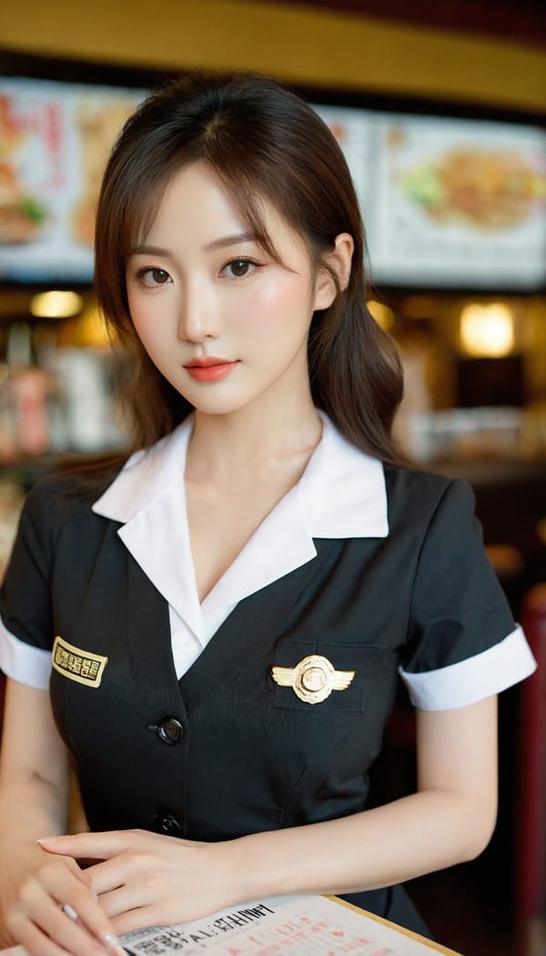 Tags: 21872187, SDXL
{"3": {"inputs": {"seed": 765756426745212, "steps": 64, "cfg": 6.89, "sampler_name": "dpmpp_2m", "scheduler": "karras", "denoise": 1.0, "model": ["27", 0], "positive": ["6", 0], "negative": ["7", 0], "latent_image": ["5", 0]}, "class_type": "KSampler"}, "4": {"inputs": {"ckpt_name": "leosamsHelloworldSDXL_helloworldSDXL32DPO.safetensors"}, "class_type": "CheckpointLoaderSimple"}, "5": {"inputs": {"width": 768, "height": 1344, "batch_size": 1}, "class_type": "EmptyLatentImage"}, "6": {"inputs": {"text": "28 year old girl, (korean:1.00), (slim:0.98), (detailed face:1.12), (eyelashes:0.95), (sexy lips:1.07), (cute:1.06), (pale skin:1.13), (double eyelids:1.12), (seductive facial expression:1.10), (blush:0.97), (idol:0.99), (temptress:0.97), (beautiful eyes:1.01), (in a seductive pose:1.06), (large perky breasts:0.97), (cleavage:1.11), (thigh gap:0.95), (a waitress in uniform:1.00) working at a restaurant, (candid cinema:1.08), (textured skin:1.09), (skin fuzz:1.01), (RAW:1.01), (soft lighting:1.01), (film:1.07), (detailed skin:1.07), (natural looking skin:1.01), (portra:1.01)", "clip": ["27", 1]}, "class_type": "CLIPTextEncode"}, "7": {"inputs": {"text": "(open mouth:1.08), (distorted:1.07), (worst quality:1.14), (bad hands:1.07), (watermark:1.12), (low resolution:1.12), (twisted:1.07)", "clip": ["27", 1]}, "class_type": "CLIPTextEncode"}, "8": {"inputs": {"samples": ["3", 0], "vae": ["4", 2]}, "class_type": "VAEDecode"}, "25": {"inputs": {"lora_name": "nudify_xl.safetensors", "strength_model": 0.09, "strength_clip": 0.14, "model": ["4", 0], "clip": ["4", 1]}, "class_type": "LoraLoader"}, "26": {"inputs": {"lora_name": "shirtlift_SDXL_v2.safetensors", "strength_model": 0.03, "strength_clip": 0.18, "model": ["25", 0], "clip": ["25", 1]}, "class_type": "LoraLoader"}, "27": {"inputs": {"lora_name": "PerfectEyesXL.safetensors", "strength_model": 0.08, "strength_clip": 0.1, "model": ["26", 0], "clip": ["26", 1]}, "class_type": "LoraLoader"}, "30": {"inputs": {"model_name": "4x_NMKD-Superscale-SP_178000_G.pth"}, "class_type": "UpscaleModelLoader"}, "31": {"inputs": {"upscale_model": ["30", 0], "image": ["8", 0]}, "class_type": "ImageUpscaleWithModel"}, "32": {"inputs": {"upscale_method": "lanczos", "scale_by": 0.5, "image": ["31", 0]}, "class_type": "ImageScaleBy"}, "33": {"inputs": {"pixels": ["32", 0], "vae": ["4", 2]}, "class_type": "VAEEncode"}, "34": {"inputs": {"seed": 765756426745212, "steps": 64, "cfg": 6.89, "sampler_name": "dpmpp_2m", "scheduler": "karras", "denoise": 0.3, "model": ["27", 0], "positive": ["6", 0], "negative": ["7", 0], "latent_image": ["33", 0]}, "class_type": "KSampler"}, "36": {"inputs": {"samples": ["34", 0], "vae": ["4", 2]}, "class_type": "VAEDecode"}, "39": {"inputs": {"filename_prefix": "comfyapi-1707393366046", "images": ["36", 0]}, "class_type": "SaveImage"}}