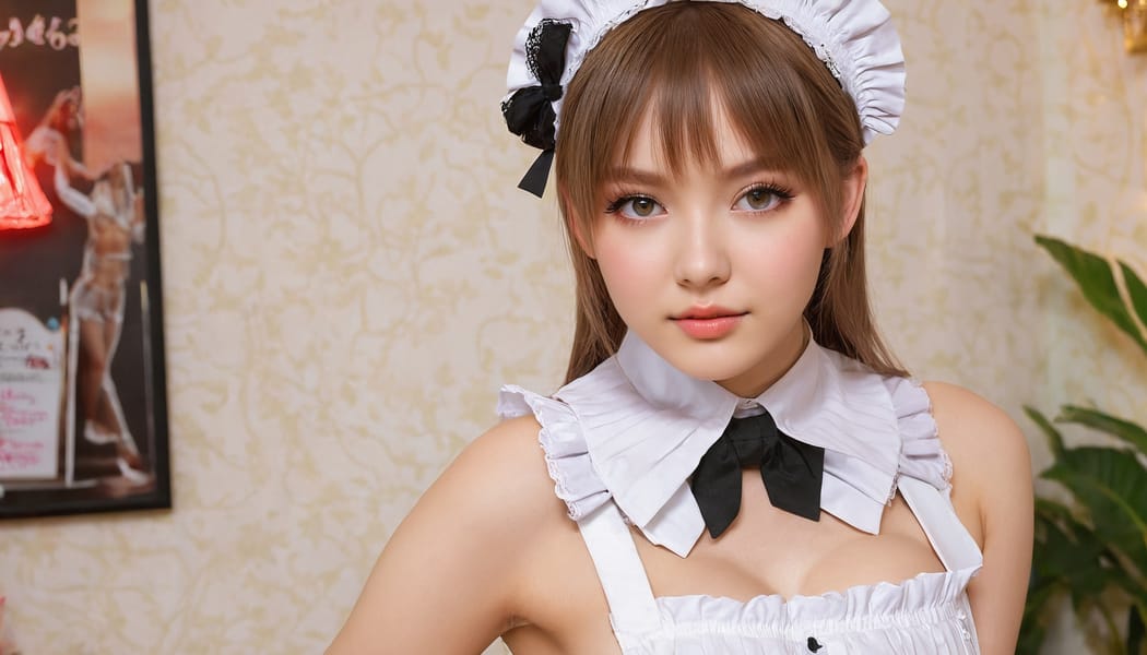 Tags: 21872187, SDXL
{"3": {"inputs": {"seed": 118472938585858, "steps": 32, "cfg": 5.99, "sampler_name": "dpmpp_2m", "scheduler": "karras", "denoise": 1.0, "model": ["27", 0], "positive": ["6", 0], "negative": ["7", 0], "latent_image": ["5", 0]}, "class_type": "KSampler"}, "4": {"inputs": {"ckpt_name": "juggernautxl.safetensors"}, "class_type": "CheckpointLoaderSimple"}, "5": {"inputs": {"width": 1344, "height": 768, "batch_size": 1}, "class_type": "EmptyLatentImage"}, "6": {"inputs": {"text": "18 year old girl, (russian:1.11), (cute:1.08), (beautiful eyes:1.04), (temptress:1.11), (detailed face:1.09), (seductive facial expression:0.98), (idol:1.14), (eyelashes:1.01), (double eyelids:1.02), (seductive pose:1.09), (sexy lips:1.05), (blush:1.05), (on all fours:0.96), (spreading ass cheeks:1.10), (from behind:0.99), (backboob:1.11), in a (skimpy maid costume:1.12) working at a maid cafe, choker, bowtie, headband, pleated skirt, (natural looking skin:1.00), (portra:1.06), (textured skin:1.05), (detailed skin:1.04), (RAW:1.02), (film:1.07), (skin fuzz:1.02), (soft lighting:1.06)", "clip": ["27", 1]}, "class_type": "CLIPTextEncode"}, "7": {"inputs": {"text": "(watermark:1.08), (worst quality:1.13), (distorted:1.14), (low resolution:1.05), (open mouth:1.09), (twisted:1.14), (bad hands:1.07)", "clip": ["27", 1]}, "class_type": "CLIPTextEncode"}, "8": {"inputs": {"samples": ["3", 0], "vae": ["4", 2]}, "class_type": "VAEDecode"}, "25": {"inputs": {"lora_name": "nudify_xl.safetensors", "strength_model": 0.18, "strength_clip": 0.05, "model": ["4", 0], "clip": ["4", 1]}, "class_type": "LoraLoader"}, "26": {"inputs": {"lora_name": "shirtlift_SDXL_v2.safetensors", "strength_model": 0.12, "strength_clip": 0.1, "model": ["25", 0], "clip": ["25", 1]}, "class_type": "LoraLoader"}, "27": {"inputs": {"lora_name": "PerfectEyesXL.safetensors", "strength_model": 0.11, "strength_clip": 0.08, "model": ["26", 0], "clip": ["26", 1]}, "class_type": "LoraLoader"}, "30": {"inputs": {"model_name": "4x_NMKD-Superscale-SP_178000_G.pth"}, "class_type": "UpscaleModelLoader"}, "31": {"inputs": {"upscale_model": ["30", 0], "image": ["8", 0]}, "class_type": "ImageUpscaleWithModel"}, "32": {"inputs": {"upscale_method": "lanczos", "scale_by": 0.5, "image": ["31", 0]}, "class_type": "ImageScaleBy"}, "33": {"inputs": {"pixels": ["32", 0], "vae": ["4", 2]}, "class_type": "VAEEncode"}, "34": {"inputs": {"seed": 118472938585858, "steps": 32, "cfg": 5.99, "sampler_name": "dpmpp_2m", "scheduler": "karras", "denoise": 0.3, "model": ["27", 0], "positive": ["6", 0], "negative": ["7", 0], "latent_image": ["33", 0]}, "class_type": "KSampler"}, "36": {"inputs": {"samples": ["34", 0], "vae": ["4", 2]}, "class_type": "VAEDecode"}, "39": {"inputs": {"filename_prefix": "comfyapi-1734668049318", "images": ["36", 0]}, "class_type": "SaveImage"}}