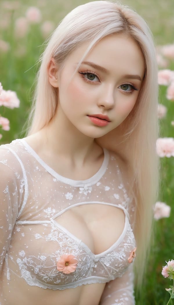 Tags: 21872187, SDXL
{"3": {"inputs": {"seed": 449964477064208, "steps": 32, "cfg": 5.04, "sampler_name": "dpmpp_2m", "scheduler": "karras", "denoise": 1.0, "model": ["27", 0], "positive": ["6", 0], "negative": ["7", 0], "latent_image": ["5", 0]}, "class_type": "KSampler"}, "4": {"inputs": {"ckpt_name": "juggernautxl.safetensors"}, "class_type": "CheckpointLoaderSimple"}, "5": {"inputs": {"width": 768, "height": 1344, "batch_size": 1}, "class_type": "EmptyLatentImage"}, "6": {"inputs": {"text": "19 year old girl, (russian:1.06), (eyelashes:1.14), (blush:0.97), (slim:1.03), (pale skin:1.05), (double eyelids:1.12), (seductive facial expression:0.95), (cute:1.11), (beautiful eyes:1.01), (sexy lips:1.10), (idol:0.96), (detailed face:0.97), (seductive pose:0.96), (perky ass:1.05), (exposed ass:1.13), (looking back:0.96), (sexy ass:1.13), (thigh gap:1.07), wearing (translucent clothes:1.05) on a flower field, (skin fuzz:1.07), (RAW:1.02), (film:1.03), (natural looking skin:1.00), (detailed skin:1.08), (portra:1.09), (soft lighting:1.09), (candid cinema:1.00), (textured skin:1.04)", "clip": ["27", 1]}, "class_type": "CLIPTextEncode"}, "7": {"inputs": {"text": "(bad hands:1.08), (low resolution:1.13), (watermark:1.11), (open mouth:1.10), (worst quality:1.11), (twisted:1.09), (distorted:1.05)", "clip": ["27", 1]}, "class_type": "CLIPTextEncode"}, "8": {"inputs": {"samples": ["3", 0], "vae": ["4", 2]}, "class_type": "VAEDecode"}, "25": {"inputs": {"lora_name": "nudify_xl.safetensors", "strength_model": 0.1, "strength_clip": 0.22, "model": ["4", 0], "clip": ["4", 1]}, "class_type": "LoraLoader"}, "26": {"inputs": {"lora_name": "shirtlift_SDXL_v2.safetensors", "strength_model": 0.02, "strength_clip": 0.05, "model": ["25", 0], "clip": ["25", 1]}, "class_type": "LoraLoader"}, "27": {"inputs": {"lora_name": "PerfectEyesXL.safetensors", "strength_model": 0.07, "strength_clip": 0.17, "model": ["26", 0], "clip": ["26", 1]}, "class_type": "LoraLoader"}, "30": {"inputs": {"model_name": "4x_NMKD-Superscale-SP_178000_G.pth"}, "class_type": "UpscaleModelLoader"}, "31": {"inputs": {"upscale_model": ["30", 0], "image": ["8", 0]}, "class_type": "ImageUpscaleWithModel"}, "32": {"inputs": {"upscale_method": "lanczos", "scale_by": 0.5, "image": ["31", 0]}, "class_type": "ImageScaleBy"}, "33": {"inputs": {"pixels": ["32", 0], "vae": ["4", 2]}, "class_type": "VAEEncode"}, "34": {"inputs": {"seed": 449964477064208, "steps": 32, "cfg": 5.04, "sampler_name": "dpmpp_2m", "scheduler": "karras", "denoise": 0.3, "model": ["27", 0], "positive": ["6", 0], "negative": ["7", 0], "latent_image": ["33", 0]}, "class_type": "KSampler"}, "36": {"inputs": {"samples": ["34", 0], "vae": ["4", 2]}, "class_type": "VAEDecode"}, "39": {"inputs": {"filename_prefix": "comfyapi-1734735713407", "images": ["36", 0]}, "class_type": "SaveImage"}}