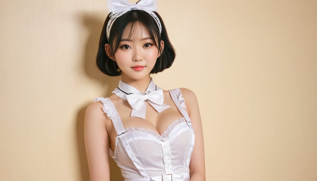 Tags: 21872187, SDXL
{"3": {"inputs": {"seed": 788367631207530, "steps": 32, "cfg": 6.59, "sampler_name": "dpmpp_2m", "scheduler": "karras", "denoise": 1.0, "model": ["27", 0], "positive": ["6", 0], "negative": ["7", 0], "latent_image": ["5", 0]}, "class_type": "KSampler"}, "4": {"inputs": {"ckpt_name": "juggernautxl.safetensors"}, "class_type": "CheckpointLoaderSimple"}, "5": {"inputs": {"width": 1344, "height": 768, "batch_size": 1}, "class_type": "EmptyLatentImage"}, "6": {"inputs": {"text": "22 year old girl, (taiwanese:1.07), (korean:0.97), (temptress:1.10), (eyelashes:1.02), (slim:0.96), (double eyelids:1.01), (cute:1.11), (detailed face:0.98), (sexy lips:1.07), (blush:0.95), (seductive facial expression:0.99), (idol:1.13), (seductive pose:1.00), (pale skin:1.13), (in a seductive pose:0.99), (large perky breasts:0.96), (cleavage:1.11), (thigh gap:1.14), in a (skimpy maid costume:1.04) working at a maid cafe, choker, bowtie, headband, pleated skirt, (soft lighting:1.06), (portra:1.01), (film:1.09), (textured skin:1.07), (RAW:1.05), (natural looking skin:1.06), (candid cinema:1.08), (detailed skin:1.02), (skin fuzz:1.02)", "clip": ["27", 1]}, "class_type": "CLIPTextEncode"}, "7": {"inputs": {"text": "(open mouth:1.10), (twisted:1.05), (bad hands:1.07), (watermark:1.08), (low resolution:1.07), (distorted:1.10), (worst quality:1.08)", "clip": ["27", 1]}, "class_type": "CLIPTextEncode"}, "8": {"inputs": {"samples": ["3", 0], "vae": ["4", 2]}, "class_type": "VAEDecode"}, "25": {"inputs": {"lora_name": "nudify_xl.safetensors", "strength_model": 0.35, "strength_clip": 0.24, "model": ["4", 0], "clip": ["4", 1]}, "class_type": "LoraLoader"}, "26": {"inputs": {"lora_name": "shirtlift_SDXL_v2.safetensors", "strength_model": 0.09, "strength_clip": 0.12, "model": ["25", 0], "clip": ["25", 1]}, "class_type": "LoraLoader"}, "27": {"inputs": {"lora_name": "PerfectEyesXL.safetensors", "strength_model": 0.01, "strength_clip": 0.18, "model": ["26", 0], "clip": ["26", 1]}, "class_type": "LoraLoader"}, "30": {"inputs": {"model_name": "4x_NMKD-Superscale-SP_178000_G.pth"}, "class_type": "UpscaleModelLoader"}, "31": {"inputs": {"upscale_model": ["30", 0], "image": ["8", 0]}, "class_type": "ImageUpscaleWithModel"}, "32": {"inputs": {"upscale_method": "lanczos", "scale_by": 0.5, "image": ["31", 0]}, "class_type": "ImageScaleBy"}, "33": {"inputs": {"pixels": ["32", 0], "vae": ["4", 2]}, "class_type": "VAEEncode"}, "34": {"inputs": {"seed": 788367631207530, "steps": 32, "cfg": 6.59, "sampler_name": "dpmpp_2m", "scheduler": "karras", "denoise": 0.3, "model": ["27", 0], "positive": ["6", 0], "negative": ["7", 0], "latent_image": ["33", 0]}, "class_type": "KSampler"}, "36": {"inputs": {"samples": ["34", 0], "vae": ["4", 2]}, "class_type": "VAEDecode"}, "39": {"inputs": {"filename_prefix": "comfyapi-1735877898825", "images": ["36", 0]}, "class_type": "SaveImage"}}