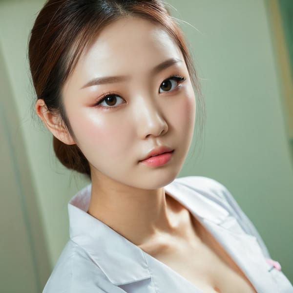 Tags: 21872187, SDXL
{"3": {"inputs": {"seed": 411734650089023, "steps": 32, "cfg": 5.23, "sampler_name": "dpmpp_2m", "scheduler": "karras", "denoise": 1.0, "model": ["27", 0], "positive": ["6", 0], "negative": ["7", 0], "latent_image": ["5", 0]}, "class_type": "KSampler"}, "4": {"inputs": {"ckpt_name": "juggernautxl.safetensors"}, "class_type": "CheckpointLoaderSimple"}, "5": {"inputs": {"width": 1024, "height": 1024, "batch_size": 1}, "class_type": "EmptyLatentImage"}, "6": {"inputs": {"text": "21 year old girl, (japanese:1.10), (korean:0.98), (chinese:1.07), (russian:1.08), (ukrainian:1.11), (beautiful eyes:1.08), (eyelashes:1.00), (temptress:1.11), (detailed face:1.06), (cute:1.08), (slim:1.04), (double eyelids:1.13), (blush:1.12), (seductive pose:1.01), (sexy lips:1.11), (seductive facial expression:1.13), (pale skin:1.03), (in a seductive pose:1.10), (large perky breasts:1.03), (cleavage:0.97), (thigh gap:1.06), (nurse in uniform:1.06) working in a hospital ward, (detailed skin:1.00), (portra:1.07), (textured skin:1.06), (film:1.05), (natural looking skin:1.02), (candid cinema:1.09), (soft lighting:1.03), (RAW:1.02), (skin fuzz:1.09)", "clip": ["27", 1]}, "class_type": "CLIPTextEncode"}, "7": {"inputs": {"text": "(twisted:1.12), (distorted:1.07), (watermark:1.11), (low resolution:1.10), (worst quality:1.08), (open mouth:1.13), (bad hands:1.10)", "clip": ["27", 1]}, "class_type": "CLIPTextEncode"}, "8": {"inputs": {"samples": ["3", 0], "vae": ["4", 2]}, "class_type": "VAEDecode"}, "25": {"inputs": {"lora_name": "nudify_xl.safetensors", "strength_model": 0.21, "strength_clip": 0.08, "model": ["4", 0], "clip": ["4", 1]}, "class_type": "LoraLoader"}, "26": {"inputs": {"lora_name": "shirtlift_SDXL_v2.safetensors", "strength_model": 0.07, "strength_clip": 0.13, "model": ["25", 0], "clip": ["25", 1]}, "class_type": "LoraLoader"}, "27": {"inputs": {"lora_name": "PerfectEyesXL.safetensors", "strength_model": 0.08, "strength_clip": 0.0, "model": ["26", 0], "clip": ["26", 1]}, "class_type": "LoraLoader"}, "30": {"inputs": {"model_name": "4x_NMKD-Superscale-SP_178000_G.pth"}, "class_type": "UpscaleModelLoader"}, "31": {"inputs": {"upscale_model": ["30", 0], "image": ["8", 0]}, "class_type": "ImageUpscaleWithModel"}, "32": {"inputs": {"upscale_method": "lanczos", "scale_by": 0.5, "image": ["31", 0]}, "class_type": "ImageScaleBy"}, "33": {"inputs": {"pixels": ["32", 0], "vae": ["4", 2]}, "class_type": "VAEEncode"}, "34": {"inputs": {"seed": 411734650089023, "steps": 32, "cfg": 5.23, "sampler_name": "dpmpp_2m", "scheduler": "karras", "denoise": 0.3, "model": ["27", 0], "positive": ["6", 0], "negative": ["7", 0], "latent_image": ["33", 0]}, "class_type": "KSampler"}, "36": {"inputs": {"samples": ["34", 0], "vae": ["4", 2]}, "class_type": "VAEDecode"}, "39": {"inputs": {"filename_prefix": "comfyapi-1731330990116", "images": ["36", 0]}, "class_type": "SaveImage"}}