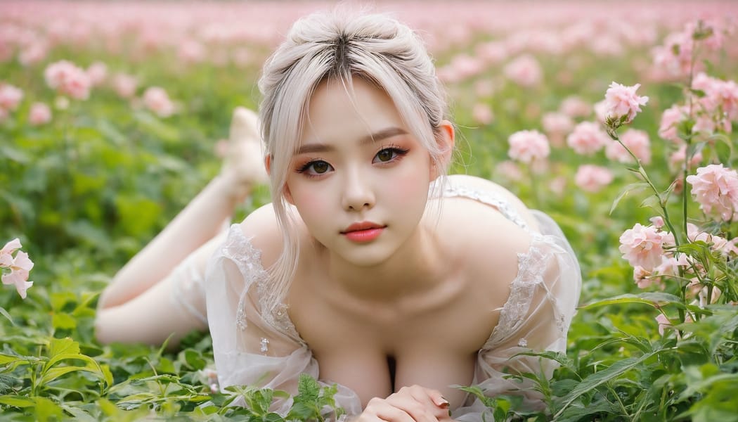 Tags: 21872187, SDXL
{"3": {"inputs": {"seed": 153773426151936, "steps": 32, "cfg": 6.79, "sampler_name": "dpmpp_2m", "scheduler": "karras", "denoise": 1.0, "model": ["27", 0], "positive": ["6", 0], "negative": ["7", 0], "latent_image": ["5", 0]}, "class_type": "KSampler"}, "4": {"inputs": {"ckpt_name": "juggernautxl.safetensors"}, "class_type": "CheckpointLoaderSimple"}, "5": {"inputs": {"width": 1344, "height": 768, "batch_size": 1}, "class_type": "EmptyLatentImage"}, "6": {"inputs": {"text": "19 year old girl, (blush:1.09), (beautiful eyes:1.06), (idol:0.97), (temptress:1.11), (sexy lips:1.08), (cute:1.09), (seductive facial expression:0.97), (double eyelids:0.96), (slim:0.99), (eyelashes:1.03), (seductive pose:1.08), (pale skin:0.97), (on all fours:1.05), (spreading ass cheeks:1.02), (from behind:1.06), (backboob:1.03), wearing (translucent clothes:1.09) on a flower field, (skin fuzz:1.08), (natural looking skin:1.03), (detailed skin:1.05), (candid cinema:1.08), (film:1.07), (textured skin:1.03), (RAW:1.02), (soft lighting:1.09), (portra:1.05)", "clip": ["27", 1]}, "class_type": "CLIPTextEncode"}, "7": {"inputs": {"text": "(watermark:1.05), (worst quality:1.12), (open mouth:1.10), (bad hands:1.13), (distorted:1.13), (low resolution:1.14), (twisted:1.13)", "clip": ["27", 1]}, "class_type": "CLIPTextEncode"}, "8": {"inputs": {"samples": ["3", 0], "vae": ["4", 2]}, "class_type": "VAEDecode"}, "25": {"inputs": {"lora_name": "nudify_xl.safetensors", "strength_model": 0.14, "strength_clip": 0.06, "model": ["4", 0], "clip": ["4", 1]}, "class_type": "LoraLoader"}, "26": {"inputs": {"lora_name": "shirtlift_SDXL_v2.safetensors", "strength_model": 0.06, "strength_clip": 0.09, "model": ["25", 0], "clip": ["25", 1]}, "class_type": "LoraLoader"}, "27": {"inputs": {"lora_name": "PerfectEyesXL.safetensors", "strength_model": 0.0, "strength_clip": 0.03, "model": ["26", 0], "clip": ["26", 1]}, "class_type": "LoraLoader"}, "30": {"inputs": {"model_name": "4x_NMKD-Superscale-SP_178000_G.pth"}, "class_type": "UpscaleModelLoader"}, "31": {"inputs": {"upscale_model": ["30", 0], "image": ["8", 0]}, "class_type": "ImageUpscaleWithModel"}, "32": {"inputs": {"upscale_method": "lanczos", "scale_by": 0.5, "image": ["31", 0]}, "class_type": "ImageScaleBy"}, "33": {"inputs": {"pixels": ["32", 0], "vae": ["4", 2]}, "class_type": "VAEEncode"}, "34": {"inputs": {"seed": 153773426151936, "steps": 32, "cfg": 6.79, "sampler_name": "dpmpp_2m", "scheduler": "karras", "denoise": 0.3, "model": ["27", 0], "positive": ["6", 0], "negative": ["7", 0], "latent_image": ["33", 0]}, "class_type": "KSampler"}, "36": {"inputs": {"samples": ["34", 0], "vae": ["4", 2]}, "class_type": "VAEDecode"}, "39": {"inputs": {"filename_prefix": "comfyapi-1714069301550", "images": ["36", 0]}, "class_type": "SaveImage"}}