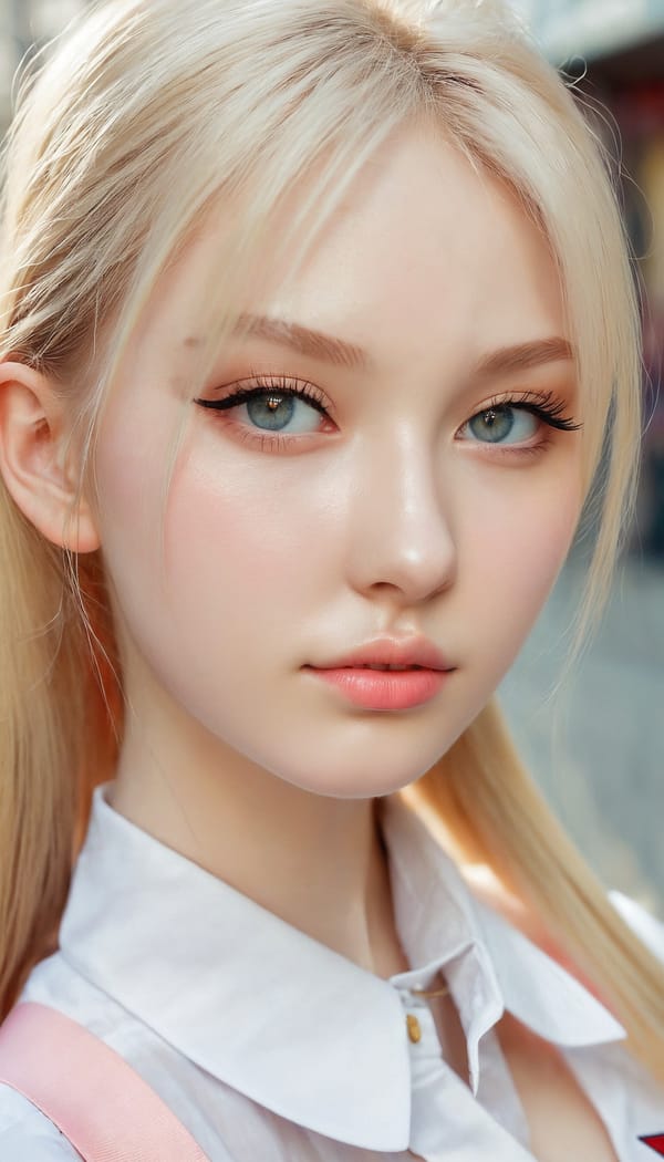 Tags: 21872187, SDXL
{"3": {"inputs": {"seed": 546478682505225, "steps": 32, "cfg": 6.99, "sampler_name": "dpmpp_2m", "scheduler": "karras", "denoise": 1.0, "model": ["27", 0], "positive": ["6", 0], "negative": ["7", 0], "latent_image": ["5", 0]}, "class_type": "KSampler"}, "4": {"inputs": {"ckpt_name": "juggernautxl.safetensors"}, "class_type": "CheckpointLoaderSimple"}, "5": {"inputs": {"width": 768, "height": 1344, "batch_size": 1}, "class_type": "EmptyLatentImage"}, "6": {"inputs": {"text": "18 year old girl, (russian:1.04), (sexy lips:1.14), (temptress:1.07), (eyelashes:1.00), (slim:1.05), (seductive pose:1.08), (cute:1.10), (seductive facial expression:1.14), (detailed face:1.06), (double eyelids:1.08), (pale skin:1.10), (beautiful eyes:0.96), (idol:1.10), (blush:1.09), (in a seductive pose:1.14), (large perky breasts:1.05), (cleavage:1.08), (thigh gap:0.99), (school uniform:1.05), choker, busy street, (detailed skin:1.04), (portra:1.08), (RAW:1.07), (skin fuzz:1.00), (natural looking skin:1.07), (textured skin:1.07), (film:1.04), (candid cinema:1.00), (soft lighting:1.00)", "clip": ["27", 1]}, "class_type": "CLIPTextEncode"}, "7": {"inputs": {"text": "(twisted:1.05), (watermark:1.14), (open mouth:1.12), (worst quality:1.09), (bad hands:1.09), (low resolution:1.10), (distorted:1.08)", "clip": ["27", 1]}, "class_type": "CLIPTextEncode"}, "8": {"inputs": {"samples": ["3", 0], "vae": ["4", 2]}, "class_type": "VAEDecode"}, "25": {"inputs": {"lora_name": "nudify_xl.safetensors", "strength_model": 0.17, "strength_clip": 0.19, "model": ["4", 0], "clip": ["4", 1]}, "class_type": "LoraLoader"}, "26": {"inputs": {"lora_name": "shirtlift_SDXL_v2.safetensors", "strength_model": 0.14, "strength_clip": 0.02, "model": ["25", 0], "clip": ["25", 1]}, "class_type": "LoraLoader"}, "27": {"inputs": {"lora_name": "PerfectEyesXL.safetensors", "strength_model": 0.13, "strength_clip": 0.03, "model": ["26", 0], "clip": ["26", 1]}, "class_type": "LoraLoader"}, "30": {"inputs": {"model_name": "4x_NMKD-Superscale-SP_178000_G.pth"}, "class_type": "UpscaleModelLoader"}, "31": {"inputs": {"upscale_model": ["30", 0], "image": ["8", 0]}, "class_type": "ImageUpscaleWithModel"}, "32": {"inputs": {"upscale_method": "lanczos", "scale_by": 0.5, "image": ["31", 0]}, "class_type": "ImageScaleBy"}, "33": {"inputs": {"pixels": ["32", 0], "vae": ["4", 2]}, "class_type": "VAEEncode"}, "34": {"inputs": {"seed": 546478682505225, "steps": 32, "cfg": 6.99, "sampler_name": "dpmpp_2m", "scheduler": "karras", "denoise": 0.3, "model": ["27", 0], "positive": ["6", 0], "negative": ["7", 0], "latent_image": ["33", 0]}, "class_type": "KSampler"}, "36": {"inputs": {"samples": ["34", 0], "vae": ["4", 2]}, "class_type": "VAEDecode"}, "39": {"inputs": {"filename_prefix": "comfyapi-1713283697527", "images": ["36", 0]}, "class_type": "SaveImage"}}