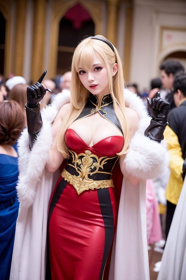 Tags: 21872187
<lora:YaeMiko_Test:0.54>, (cosplay:0.96), cosplay exhibition, comiket, posing for camera, <lora:skirtlift-v4:0.82 <lora:Addams:0.23>, extremely detailed eyes, extremely detailed face, cute, sexy lips, double eyelids, eyelashes, pale skin, perky breasts, full body portrait, textured skin, best quality, sharp, tall, (long slim legs:0.91), blush, solo, (stunningly attractive:0.94), (dramatic:0.96)
Negative prompt: sketches, black and white, fat, disfigured, (worst quality:2.14)
Steps: 32, Sampler: DPM++ 2M Karras, CFG scale: 5.12, Seed: 2780513374, Size: 512x768, Model hash: fc2511737a, Model: chilloutmix_NiPrunedFp32Fix, Seed resize from: -1x-1, Denoising strength: 0.3, Version: v1.2.1, Hires upscale: 2.0, Hires steps: 16, Hires upscaler: ESRGAN_4x