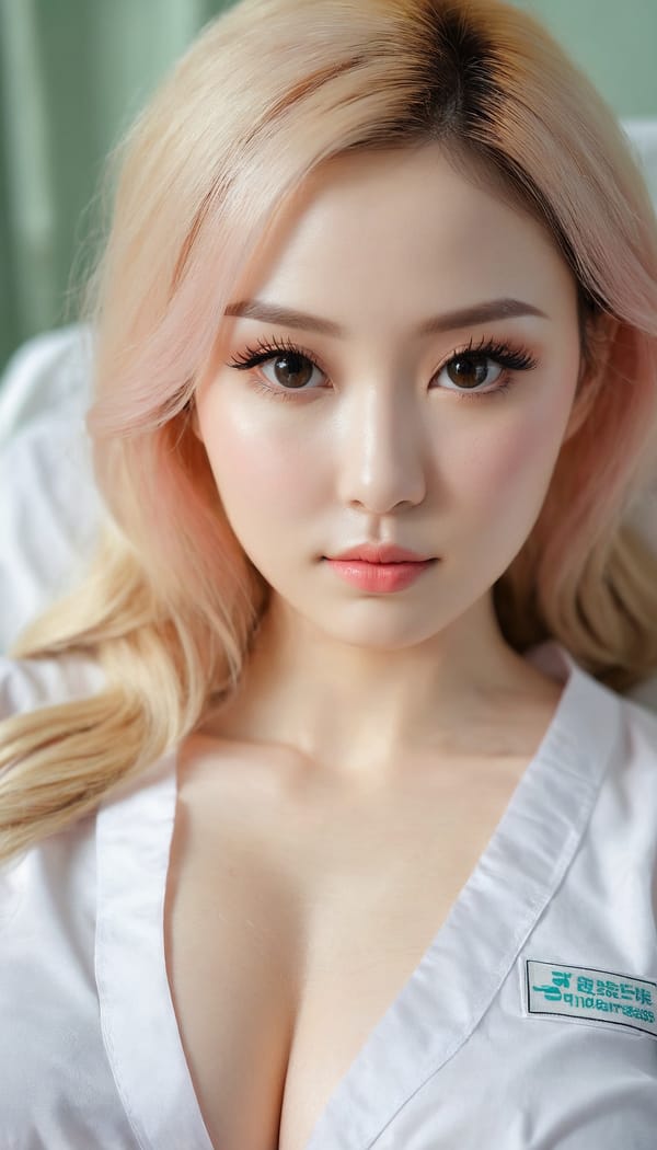 Tags: 21872187, SDXL
{"3": {"inputs": {"seed": 195610960528091, "steps": 32, "cfg": 6.23, "sampler_name": "dpmpp_2m", "scheduler": "karras", "denoise": 1.0, "model": ["27", 0], "positive": ["6", 0], "negative": ["7", 0], "latent_image": ["5", 0]}, "class_type": "KSampler"}, "4": {"inputs": {"ckpt_name": "juggernautxl.safetensors"}, "class_type": "CheckpointLoaderSimple"}, "5": {"inputs": {"width": 768, "height": 1344, "batch_size": 1}, "class_type": "EmptyLatentImage"}, "6": {"inputs": {"text": "28 year old girl, (cute:1.00), (detailed face:1.05), (temptress:1.01), (slim:0.96), (sexy lips:1.10), (eyelashes:1.11), (seductive facial expression:0.97), (blush:1.08), (idol:1.02), (double eyelids:1.13), (pale skin:1.09), (in a seductive pose:1.04), (large perky breasts:1.13), (cleavage:0.98), (thigh gap:0.97), (nurse in uniform:1.07) working in a hospital ward, (natural looking skin:1.09), (RAW:1.03), (detailed skin:1.09), (film:1.04), (soft lighting:1.05), (candid cinema:1.00), (textured skin:1.01), (skin fuzz:1.00)", "clip": ["27", 1]}, "class_type": "CLIPTextEncode"}, "7": {"inputs": {"text": "(bad hands:1.07), (open mouth:1.11), (low resolution:1.12), (watermark:1.05), (worst quality:1.06), (distorted:1.12), (twisted:1.07)", "clip": ["27", 1]}, "class_type": "CLIPTextEncode"}, "8": {"inputs": {"samples": ["3", 0], "vae": ["4", 2]}, "class_type": "VAEDecode"}, "25": {"inputs": {"lora_name": "nudify_xl.safetensors", "strength_model": 0.25, "strength_clip": 0.15, "model": ["4", 0], "clip": ["4", 1]}, "class_type": "LoraLoader"}, "26": {"inputs": {"lora_name": "shirtlift_SDXL_v2.safetensors", "strength_model": 0.02, "strength_clip": 0.03, "model": ["25", 0], "clip": ["25", 1]}, "class_type": "LoraLoader"}, "27": {"inputs": {"lora_name": "PerfectEyesXL.safetensors", "strength_model": 0.12, "strength_clip": 0.0, "model": ["26", 0], "clip": ["26", 1]}, "class_type": "LoraLoader"}, "30": {"inputs": {"model_name": "4x_NMKD-Superscale-SP_178000_G.pth"}, "class_type": "UpscaleModelLoader"}, "31": {"inputs": {"upscale_model": ["30", 0], "image": ["8", 0]}, "class_type": "ImageUpscaleWithModel"}, "32": {"inputs": {"upscale_method": "lanczos", "scale_by": 0.5, "image": ["31", 0]}, "class_type": "ImageScaleBy"}, "33": {"inputs": {"pixels": ["32", 0], "vae": ["4", 2]}, "class_type": "VAEEncode"}, "34": {"inputs": {"seed": 195610960528091, "steps": 32, "cfg": 6.23, "sampler_name": "dpmpp_2m", "scheduler": "karras", "denoise": 0.3, "model": ["27", 0], "positive": ["6", 0], "negative": ["7", 0], "latent_image": ["33", 0]}, "class_type": "KSampler"}, "36": {"inputs": {"samples": ["34", 0], "vae": ["4", 2]}, "class_type": "VAEDecode"}, "39": {"inputs": {"filename_prefix": "comfyapi-1732716560403", "images": ["36", 0]}, "class_type": "SaveImage"}}