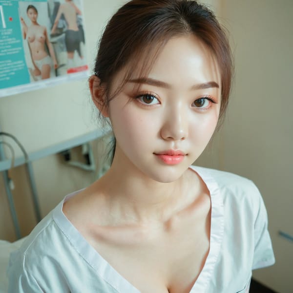 Tags: 21872187, SDXL
{"3": {"inputs": {"seed": 236638233911302, "steps": 32, "cfg": 7.56, "sampler_name": "dpmpp_2m", "scheduler": "karras", "denoise": 1.0, "model": ["27", 0], "positive": ["6", 0], "negative": ["7", 0], "latent_image": ["5", 0]}, "class_type": "KSampler"}, "4": {"inputs": {"ckpt_name": "juggernautxl.safetensors"}, "class_type": "CheckpointLoaderSimple"}, "5": {"inputs": {"width": 1024, "height": 1024, "batch_size": 1}, "class_type": "EmptyLatentImage"}, "6": {"inputs": {"text": "19 year old girl, (russian:0.99), (korean:1.13), (double eyelids:1.10), (beautiful eyes:1.14), (idol:1.03), (detailed face:1.00), (eyelashes:0.97), (seductive pose:1.10), (pale skin:0.96), (seductive facial expression:1.14), (slim:1.10), (cute:0.99), (temptress:1.14), (blush:1.08), (sexy lips:1.05), (on all fours:1.11), (spreading ass cheeks:0.96), (from behind:0.96), (backboob:0.95), (nurse in uniform:1.07) working in a hospital ward, (portra:1.05), (candid cinema:1.06), (skin fuzz:1.08), (soft lighting:1.09), (detailed skin:1.00), (textured skin:1.08), (natural looking skin:1.06), (film:1.07), (RAW:1.01)", "clip": ["27", 1]}, "class_type": "CLIPTextEncode"}, "7": {"inputs": {"text": "(worst quality:1.05), (bad hands:1.08), (open mouth:1.06), (low resolution:1.08), (twisted:1.09), (watermark:1.12), (distorted:1.05)", "clip": ["27", 1]}, "class_type": "CLIPTextEncode"}, "8": {"inputs": {"samples": ["3", 0], "vae": ["4", 2]}, "class_type": "VAEDecode"}, "25": {"inputs": {"lora_name": "nudify_xl.safetensors", "strength_model": 0.16, "strength_clip": 0.16, "model": ["4", 0], "clip": ["4", 1]}, "class_type": "LoraLoader"}, "26": {"inputs": {"lora_name": "shirtlift_SDXL_v2.safetensors", "strength_model": 0.04, "strength_clip": 0.1, "model": ["25", 0], "clip": ["25", 1]}, "class_type": "LoraLoader"}, "27": {"inputs": {"lora_name": "PerfectEyesXL.safetensors", "strength_model": 0.03, "strength_clip": 0.01, "model": ["26", 0], "clip": ["26", 1]}, "class_type": "LoraLoader"}, "30": {"inputs": {"model_name": "4x_NMKD-Superscale-SP_178000_G.pth"}, "class_type": "UpscaleModelLoader"}, "31": {"inputs": {"upscale_model": ["30", 0], "image": ["8", 0]}, "class_type": "ImageUpscaleWithModel"}, "32": {"inputs": {"upscale_method": "lanczos", "scale_by": 0.5, "image": ["31", 0]}, "class_type": "ImageScaleBy"}, "33": {"inputs": {"pixels": ["32", 0], "vae": ["4", 2]}, "class_type": "VAEEncode"}, "34": {"inputs": {"seed": 236638233911302, "steps": 32, "cfg": 7.56, "sampler_name": "dpmpp_2m", "scheduler": "karras", "denoise": 0.3, "model": ["27", 0], "positive": ["6", 0], "negative": ["7", 0], "latent_image": ["33", 0]}, "class_type": "KSampler"}, "36": {"inputs": {"samples": ["34", 0], "vae": ["4", 2]}, "class_type": "VAEDecode"}, "39": {"inputs": {"filename_prefix": "comfyapi-1733019848784", "images": ["36", 0]}, "class_type": "SaveImage"}}