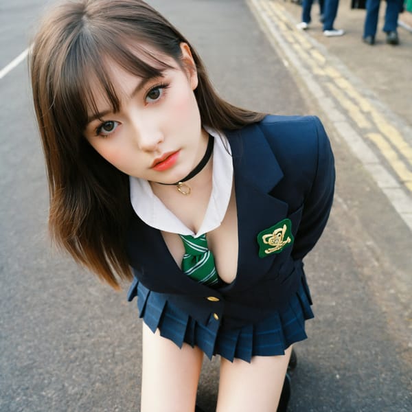 Tags: 21872187, SDXL
{"3": {"inputs": {"seed": 134405184698315, "steps": 64, "cfg": 6.42, "sampler_name": "dpmpp_2m", "scheduler": "karras", "denoise": 1.0, "model": ["27", 0], "positive": ["6", 0], "negative": ["7", 0], "latent_image": ["5", 0]}, "class_type": "KSampler"}, "4": {"inputs": {"ckpt_name": "helloworldxl.safetensors"}, "class_type": "CheckpointLoaderSimple"}, "5": {"inputs": {"width": 1024, "height": 1024, "batch_size": 1}, "class_type": "EmptyLatentImage"}, "6": {"inputs": {"text": "25 year old girl, (irish:1.07), (detailed face:0.99), (blush:1.13), (slim:1.07), (beautiful eyes:1.05), (seductive pose:0.95), (pale skin:0.98), (idol:1.02), (cute:1.09), (temptress:1.08), (eyelashes:1.08), (seductive facial expression:1.07), (sexy lips:1.10), (double eyelids:1.04), (in a seductive pose:1.03), (large perky breasts:1.05), (cleavage:1.11), (thigh gap:1.04), (school uniform:1.08), choker, busy street, (skin fuzz:1.05), (candid cinema:1.01), (RAW:1.09), (textured skin:1.03), (natural looking skin:1.07), (portra:1.09), (film:1.07), (soft lighting:1.01), (detailed skin:1.02)", "clip": ["27", 1]}, "class_type": "CLIPTextEncode"}, "7": {"inputs": {"text": "(open mouth:1.14), (low resolution:1.12), (watermark:1.09), (bad hands:1.08), (worst quality:1.12), (distorted:1.14), (twisted:1.05)", "clip": ["27", 1]}, "class_type": "CLIPTextEncode"}, "8": {"inputs": {"samples": ["3", 0], "vae": ["4", 2]}, "class_type": "VAEDecode"}, "25": {"inputs": {"lora_name": "nudify_xl.safetensors", "strength_model": 0.36, "strength_clip": 0.27, "model": ["4", 0], "clip": ["4", 1]}, "class_type": "LoraLoader"}, "26": {"inputs": {"lora_name": "shirtlift_SDXL_v2.safetensors", "strength_model": 0.13, "strength_clip": 0.19, "model": ["25", 0], "clip": ["25", 1]}, "class_type": "LoraLoader"}, "27": {"inputs": {"lora_name": "PerfectEyesXL.safetensors", "strength_model": 0.16, "strength_clip": 0.03, "model": ["26", 0], "clip": ["26", 1]}, "class_type": "LoraLoader"}, "30": {"inputs": {"model_name": "4x_NMKD-Superscale-SP_178000_G.pth"}, "class_type": "UpscaleModelLoader"}, "31": {"inputs": {"upscale_model": ["30", 0], "image": ["8", 0]}, "class_type": "ImageUpscaleWithModel"}, "32": {"inputs": {"upscale_method": "lanczos", "scale_by": 0.5, "image": ["31", 0]}, "class_type": "ImageScaleBy"}, "33": {"inputs": {"pixels": ["32", 0], "vae": ["4", 2]}, "class_type": "VAEEncode"}, "34": {"inputs": {"seed": 134405184698315, "steps": 64, "cfg": 6.42, "sampler_name": "dpmpp_2m", "scheduler": "karras", "denoise": 0.3, "model": ["27", 0], "positive": ["6", 0], "negative": ["7", 0], "latent_image": ["33", 0]}, "class_type": "KSampler"}, "36": {"inputs": {"samples": ["34", 0], "vae": ["4", 2]}, "class_type": "VAEDecode"}, "39": {"inputs": {"filename_prefix": "comfyapi-1713746571911", "images": ["36", 0]}, "class_type": "SaveImage"}}