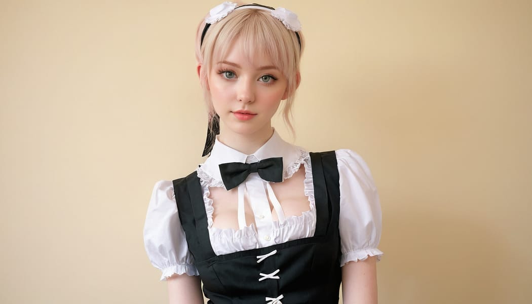 Tags: 21872187, SDXL
{"3": {"inputs": {"seed": 458505923405002, "steps": 64, "cfg": 6.49, "sampler_name": "dpmpp_2m", "scheduler": "karras", "denoise": 1.0, "model": ["27", 0], "positive": ["6", 0], "negative": ["7", 0], "latent_image": ["5", 0]}, "class_type": "KSampler"}, "4": {"inputs": {"ckpt_name": "juggernautxl.safetensors"}, "class_type": "CheckpointLoaderSimple"}, "5": {"inputs": {"width": 1344, "height": 768, "batch_size": 1}, "class_type": "EmptyLatentImage"}, "6": {"inputs": {"text": "18 year old girl, (irish:1.10), (temptress:1.00), (seductive facial expression:1.06), (blush:0.97), (pale skin:1.13), (slim:1.00), (detailed face:0.98), (beautiful eyes:1.07), (sexy lips:1.11), (cute:0.97), (double eyelids:1.01), (eyelashes:0.95), (seductive pose:1.06), (idol:1.09), (in a seductive pose:1.03), (large perky breasts:0.95), (cleavage:1.09), (thigh gap:1.04), in a (skimpy maid costume:1.11) working at a maid cafe, choker, bowtie, headband, pleated skirt, (skin fuzz:1.08), (portra:1.09), (film:1.08), (RAW:1.07), (soft lighting:1.04), (candid cinema:1.04), (natural looking skin:1.00), (detailed skin:1.00), (textured skin:1.07)", "clip": ["27", 1]}, "class_type": "CLIPTextEncode"}, "7": {"inputs": {"text": "(watermark:1.13), (open mouth:1.11), (worst quality:1.08), (bad hands:1.06), (twisted:1.05), (low resolution:1.07), (distorted:1.14)", "clip": ["27", 1]}, "class_type": "CLIPTextEncode"}, "8": {"inputs": {"samples": ["3", 0], "vae": ["4", 2]}, "class_type": "VAEDecode"}, "25": {"inputs": {"lora_name": "nudify_xl.safetensors", "strength_model": 0.25, "strength_clip": 0.14, "model": ["4", 0], "clip": ["4", 1]}, "class_type": "LoraLoader"}, "26": {"inputs": {"lora_name": "shirtlift_SDXL_v2.safetensors", "strength_model": 0.01, "strength_clip": 0.03, "model": ["25", 0], "clip": ["25", 1]}, "class_type": "LoraLoader"}, "27": {"inputs": {"lora_name": "PerfectEyesXL.safetensors", "strength_model": 0.1, "strength_clip": 0.06, "model": ["26", 0], "clip": ["26", 1]}, "class_type": "LoraLoader"}, "30": {"inputs": {"model_name": "4x_NMKD-Superscale-SP_178000_G.pth"}, "class_type": "UpscaleModelLoader"}, "31": {"inputs": {"upscale_model": ["30", 0], "image": ["8", 0]}, "class_type": "ImageUpscaleWithModel"}, "32": {"inputs": {"upscale_method": "lanczos", "scale_by": 0.5, "image": ["31", 0]}, "class_type": "ImageScaleBy"}, "33": {"inputs": {"pixels": ["32", 0], "vae": ["4", 2]}, "class_type": "VAEEncode"}, "34": {"inputs": {"seed": 458505923405002, "steps": 64, "cfg": 6.49, "sampler_name": "dpmpp_2m", "scheduler": "karras", "denoise": 0.3, "model": ["27", 0], "positive": ["6", 0], "negative": ["7", 0], "latent_image": ["33", 0]}, "class_type": "KSampler"}, "36": {"inputs": {"samples": ["34", 0], "vae": ["4", 2]}, "class_type": "VAEDecode"}, "39": {"inputs": {"filename_prefix": "comfyapi-1713844832937", "images": ["36", 0]}, "class_type": "SaveImage"}}