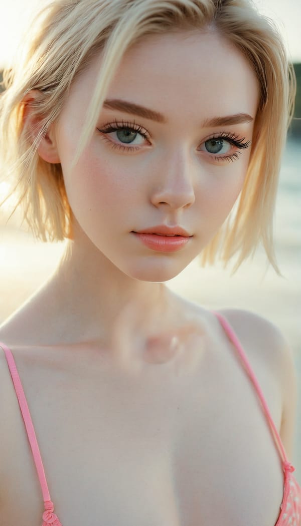 Tags: 21872187, SDXL
{"3": {"inputs": {"seed": 285165593057999, "steps": 32, "cfg": 7.95, "sampler_name": "dpmpp_2m", "scheduler": "karras", "denoise": 1.0, "model": ["27", 0], "positive": ["6", 0], "negative": ["7", 0], "latent_image": ["5", 0]}, "class_type": "KSampler"}, "4": {"inputs": {"ckpt_name": "juggernautxl.safetensors"}, "class_type": "CheckpointLoaderSimple"}, "5": {"inputs": {"width": 768, "height": 1344, "batch_size": 1}, "class_type": "EmptyLatentImage"}, "6": {"inputs": {"text": "20 year old girl, (pale skin:1.05), (beautiful eyes:0.95), (seductive pose:1.14), (cute:0.98), (idol:1.13), (blush:0.96), (detailed face:1.13), (slim:1.12), (eyelashes:0.99), (temptress:1.11), (sexy lips:1.06), (double eyelids:1.03), (seductive facial expression:1.10), (perky ass:0.97), (exposed ass:0.99), (looking back:1.01), (sexy ass:1.10), (thigh gap:1.03), wearing (bikini:1.01) at a beach, (natural looking skin:1.03), (skin fuzz:1.09), (candid cinema:1.03), (soft lighting:1.05), (textured skin:1.05), (RAW:1.00), (portra:1.05), (film:1.02), (detailed skin:1.09)", "clip": ["27", 1]}, "class_type": "CLIPTextEncode"}, "7": {"inputs": {"text": "(distorted:1.07), (worst quality:1.06), (bad hands:1.10), (watermark:1.14), (low resolution:1.10), (twisted:1.05), (open mouth:1.11)", "clip": ["27", 1]}, "class_type": "CLIPTextEncode"}, "8": {"inputs": {"samples": ["3", 0], "vae": ["4", 2]}, "class_type": "VAEDecode"}, "25": {"inputs": {"lora_name": "nudify_xl.safetensors", "strength_model": 0.03, "strength_clip": 0.22, "model": ["4", 0], "clip": ["4", 1]}, "class_type": "LoraLoader"}, "26": {"inputs": {"lora_name": "shirtlift_SDXL_v2.safetensors", "strength_model": 0.01, "strength_clip": 0.15, "model": ["25", 0], "clip": ["25", 1]}, "class_type": "LoraLoader"}, "27": {"inputs": {"lora_name": "PerfectEyesXL.safetensors", "strength_model": 0.08, "strength_clip": 0.1, "model": ["26", 0], "clip": ["26", 1]}, "class_type": "LoraLoader"}, "30": {"inputs": {"model_name": "4x_NMKD-Superscale-SP_178000_G.pth"}, "class_type": "UpscaleModelLoader"}, "31": {"inputs": {"upscale_model": ["30", 0], "image": ["8", 0]}, "class_type": "ImageUpscaleWithModel"}, "32": {"inputs": {"upscale_method": "lanczos", "scale_by": 0.5, "image": ["31", 0]}, "class_type": "ImageScaleBy"}, "33": {"inputs": {"pixels": ["32", 0], "vae": ["4", 2]}, "class_type": "VAEEncode"}, "34": {"inputs": {"seed": 285165593057999, "steps": 32, "cfg": 7.95, "sampler_name": "dpmpp_2m", "scheduler": "karras", "denoise": 0.3, "model": ["27", 0], "positive": ["6", 0], "negative": ["7", 0], "latent_image": ["33", 0]}, "class_type": "KSampler"}, "36": {"inputs": {"samples": ["34", 0], "vae": ["4", 2]}, "class_type": "VAEDecode"}, "39": {"inputs": {"filename_prefix": "comfyapi-1731691065331", "images": ["36", 0]}, "class_type": "SaveImage"}}