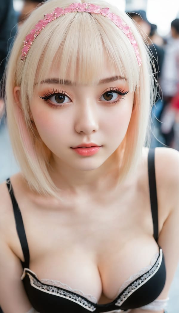 Tags: 21872187, SDXL
{"3": {"inputs": {"seed": 671941499948015, "steps": 64, "cfg": 5.59, "sampler_name": "dpmpp_2m", "scheduler": "karras", "denoise": 1.0, "model": ["27", 0], "positive": ["6", 0], "negative": ["7", 0], "latent_image": ["5", 0]}, "class_type": "KSampler"}, "4": {"inputs": {"ckpt_name": "juggernautxl.safetensors"}, "class_type": "CheckpointLoaderSimple"}, "5": {"inputs": {"width": 768, "height": 1344, "batch_size": 1}, "class_type": "EmptyLatentImage"}, "6": {"inputs": {"text": "18 year old girl, (irish:1.14), (ukrainian:1.00), (russian:1.11), (chinese:1.01), (eyelashes:0.98), (slim:1.04), (idol:1.10), (seductive pose:1.11), (blush:1.13), (double eyelids:1.14), (sexy lips:1.12), (cute:0.98), (temptress:1.04), (detailed face:1.12), (seductive facial expression:1.06), (beautiful eyes:1.08), (pale skin:1.05), (perky ass:1.07), (exposed ass:1.06), (looking back:1.01), (sexy ass:0.99), (thigh gap:1.00), (in a cosplay:0.96) at comiket posing for camera, (natural looking skin:1.09), (portra:1.07), (textured skin:1.01), (detailed skin:1.05), (skin fuzz:1.05), (film:1.04), (soft lighting:1.05), (candid cinema:1.00), (RAW:1.03)", "clip": ["27", 1]}, "class_type": "CLIPTextEncode"}, "7": {"inputs": {"text": "(worst quality:1.10), (watermark:1.14), (distorted:1.13), (low resolution:1.08), (twisted:1.14), (bad hands:1.14), (open mouth:1.09)", "clip": ["27", 1]}, "class_type": "CLIPTextEncode"}, "8": {"inputs": {"samples": ["3", 0], "vae": ["4", 2]}, "class_type": "VAEDecode"}, "25": {"inputs": {"lora_name": "nudify_xl.safetensors", "strength_model": 0.25, "strength_clip": 0.22, "model": ["4", 0], "clip": ["4", 1]}, "class_type": "LoraLoader"}, "26": {"inputs": {"lora_name": "shirtlift_SDXL_v2.safetensors", "strength_model": 0.0, "strength_clip": 0.0, "model": ["25", 0], "clip": ["25", 1]}, "class_type": "LoraLoader"}, "27": {"inputs": {"lora_name": "PerfectEyesXL.safetensors", "strength_model": 0.06, "strength_clip": 0.18, "model": ["26", 0], "clip": ["26", 1]}, "class_type": "LoraLoader"}, "30": {"inputs": {"model_name": "4x_NMKD-Superscale-SP_178000_G.pth"}, "class_type": "UpscaleModelLoader"}, "31": {"inputs": {"upscale_model": ["30", 0], "image": ["8", 0]}, "class_type": "ImageUpscaleWithModel"}, "32": {"inputs": {"upscale_method": "lanczos", "scale_by": 0.5, "image": ["31", 0]}, "class_type": "ImageScaleBy"}, "33": {"inputs": {"pixels": ["32", 0], "vae": ["4", 2]}, "class_type": "VAEEncode"}, "34": {"inputs": {"seed": 671941499948015, "steps": 64, "cfg": 5.59, "sampler_name": "dpmpp_2m", "scheduler": "karras", "denoise": 0.3, "model": ["27", 0], "positive": ["6", 0], "negative": ["7", 0], "latent_image": ["33", 0]}, "class_type": "KSampler"}, "36": {"inputs": {"samples": ["34", 0], "vae": ["4", 2]}, "class_type": "VAEDecode"}, "39": {"inputs": {"filename_prefix": "comfyapi-1733871741941", "images": ["36", 0]}, "class_type": "SaveImage"}}