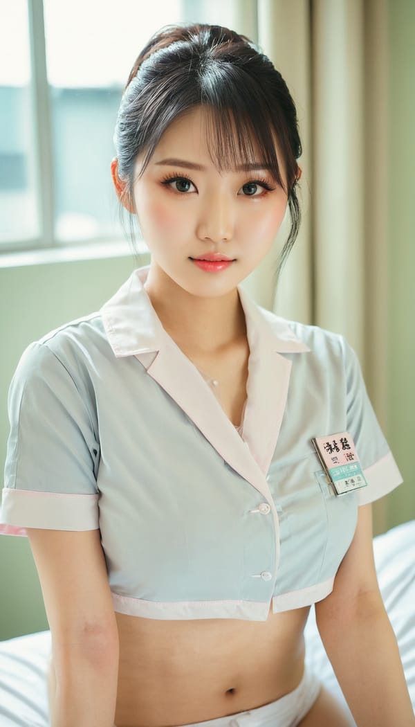 Tags: 21872187, SDXL
{"3": {"inputs": {"seed": 607252243618686, "steps": 64, "cfg": 7.42, "sampler_name": "dpmpp_2m", "scheduler": "karras", "denoise": 1.0, "model": ["27", 0], "positive": ["6", 0], "negative": ["7", 0], "latent_image": ["5", 0]}, "class_type": "KSampler"}, "4": {"inputs": {"ckpt_name": "juggernautxl.safetensors"}, "class_type": "CheckpointLoaderSimple"}, "5": {"inputs": {"width": 768, "height": 1344, "batch_size": 1}, "class_type": "EmptyLatentImage"}, "6": {"inputs": {"text": "25 year old girl, (taiwanese:1.12), (seductive facial expression:1.14), (sexy lips:1.03), (detailed face:1.11), (eyelashes:1.13), (cute:0.95), (slim:1.02), (pale skin:0.96), (double eyelids:1.01), (blush:1.08), (temptress:1.06), (beautiful eyes:1.02), (seductive pose:1.14), (idol:0.95), (in a seductive pose:1.04), (large perky breasts:0.99), (cleavage:1.02), (thigh gap:1.04), (nurse in uniform:0.96) working in a hospital ward, (portra:1.04), (soft lighting:1.09), (film:1.05), (natural looking skin:1.05), (detailed skin:1.06), (skin fuzz:1.07), (textured skin:1.00), (candid cinema:1.05), (RAW:1.05)", "clip": ["27", 1]}, "class_type": "CLIPTextEncode"}, "7": {"inputs": {"text": "(watermark:1.05), (twisted:1.10), (worst quality:1.12), (open mouth:1.12), (low resolution:1.06), (bad hands:1.06), (distorted:1.14)", "clip": ["27", 1]}, "class_type": "CLIPTextEncode"}, "8": {"inputs": {"samples": ["3", 0], "vae": ["4", 2]}, "class_type": "VAEDecode"}, "25": {"inputs": {"lora_name": "nudify_xl.safetensors", "strength_model": 0.3, "strength_clip": 0.35, "model": ["4", 0], "clip": ["4", 1]}, "class_type": "LoraLoader"}, "26": {"inputs": {"lora_name": "shirtlift_SDXL_v2.safetensors", "strength_model": 0.08, "strength_clip": 0.16, "model": ["25", 0], "clip": ["25", 1]}, "class_type": "LoraLoader"}, "27": {"inputs": {"lora_name": "PerfectEyesXL.safetensors", "strength_model": 0.02, "strength_clip": 0.12, "model": ["26", 0], "clip": ["26", 1]}, "class_type": "LoraLoader"}, "30": {"inputs": {"model_name": "4x_NMKD-Superscale-SP_178000_G.pth"}, "class_type": "UpscaleModelLoader"}, "31": {"inputs": {"upscale_model": ["30", 0], "image": ["8", 0]}, "class_type": "ImageUpscaleWithModel"}, "32": {"inputs": {"upscale_method": "lanczos", "scale_by": 0.5, "image": ["31", 0]}, "class_type": "ImageScaleBy"}, "33": {"inputs": {"pixels": ["32", 0], "vae": ["4", 2]}, "class_type": "VAEEncode"}, "34": {"inputs": {"seed": 607252243618686, "steps": 64, "cfg": 7.42, "sampler_name": "dpmpp_2m", "scheduler": "karras", "denoise": 0.3, "model": ["27", 0], "positive": ["6", 0], "negative": ["7", 0], "latent_image": ["33", 0]}, "class_type": "KSampler"}, "36": {"inputs": {"samples": ["34", 0], "vae": ["4", 2]}, "class_type": "VAEDecode"}, "39": {"inputs": {"filename_prefix": "comfyapi-1714839361717", "images": ["36", 0]}, "class_type": "SaveImage"}}