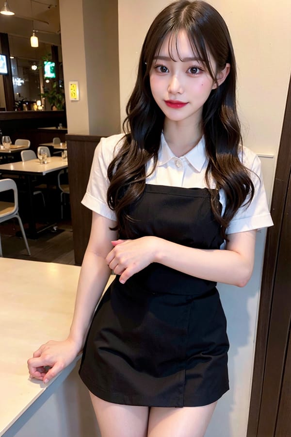 Tags: 21872187
<lora:YaeMiko_Test:0.48>, (waitress wearing uniform:1.03), restaurant, <lora:skirtlift-v4:0.87 <lora:Addams:0.32>, extremely detailed face, sexy lips, seductive smile, double eyelids, eyelashes, pale skin, textured skin, RAW, best quality, sharp, tall, (long slim legs:1.14), (thigh gap:0.94), delicate and beautiful girl, (dramatic:1.09)
Negative prompt: drawings, sketches, paintings, ugly, fat, disfigured, (worst quality:2.16)
Steps: 32, Sampler: DPM++ 2M Karras, CFG scale: 5.35, Seed: 1551096754, Size: 512x768, Model hash: fc2511737a, Model: chilloutmix_NiPrunedFp32Fix, Seed resize from: -1x-1, Denoising strength: 0.4, Version: v1.2.1, Hires upscale: 3.0, Hires steps: 16, Hires upscaler: ESRGAN_4x