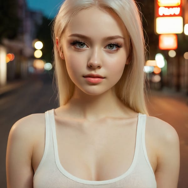 Tags: 21872187, SDXL
{"3": {"inputs": {"seed": 175113913732310, "steps": 64, "cfg": 5.82, "sampler_name": "dpmpp_2m", "scheduler": "karras", "denoise": 1.0, "model": ["27", 0], "positive": ["6", 0], "negative": ["7", 0], "latent_image": ["5", 0]}, "class_type": "KSampler"}, "4": {"inputs": {"ckpt_name": "juggernautxl.safetensors"}, "class_type": "CheckpointLoaderSimple"}, "5": {"inputs": {"width": 1024, "height": 1024, "batch_size": 1}, "class_type": "EmptyLatentImage"}, "6": {"inputs": {"text": "21 year old girl, (russian:1.09), (ukrainian:1.02), (temptress:1.06), (detailed face:1.09), (pale skin:0.97), (cute:1.05), (seductive facial expression:1.11), (blush:1.04), (idol:1.03), (sexy lips:1.00), (seductive pose:1.10), (double eyelids:0.98), (beautiful eyes:1.01), (eyelashes:1.11), (slim:0.97), (perky ass:1.04), (exposed ass:1.07), (looking back:0.96), (sexy ass:0.98), (thigh gap:1.02), (white tanktop:1.09), busy street, (soft lighting:1.08), (RAW:1.07), (natural looking skin:1.00), (portra:1.01), (textured skin:1.09), (skin fuzz:1.06), (candid cinema:1.09), (film:1.02), (detailed skin:1.01)", "clip": ["27", 1]}, "class_type": "CLIPTextEncode"}, "7": {"inputs": {"text": "(watermark:1.07), (bad hands:1.10), (low resolution:1.05), (distorted:1.14), (twisted:1.10), (open mouth:1.12), (worst quality:1.06)", "clip": ["27", 1]}, "class_type": "CLIPTextEncode"}, "8": {"inputs": {"samples": ["3", 0], "vae": ["4", 2]}, "class_type": "VAEDecode"}, "25": {"inputs": {"lora_name": "nudify_xl.safetensors", "strength_model": 0.37, "strength_clip": 0.15, "model": ["4", 0], "clip": ["4", 1]}, "class_type": "LoraLoader"}, "26": {"inputs": {"lora_name": "shirtlift_SDXL_v2.safetensors", "strength_model": 0.02, "strength_clip": 0.17, "model": ["25", 0], "clip": ["25", 1]}, "class_type": "LoraLoader"}, "27": {"inputs": {"lora_name": "PerfectEyesXL.safetensors", "strength_model": 0.16, "strength_clip": 0.19, "model": ["26", 0], "clip": ["26", 1]}, "class_type": "LoraLoader"}, "30": {"inputs": {"model_name": "4x_NMKD-Superscale-SP_178000_G.pth"}, "class_type": "UpscaleModelLoader"}, "31": {"inputs": {"upscale_model": ["30", 0], "image": ["8", 0]}, "class_type": "ImageUpscaleWithModel"}, "32": {"inputs": {"upscale_method": "lanczos", "scale_by": 0.5, "image": ["31", 0]}, "class_type": "ImageScaleBy"}, "33": {"inputs": {"pixels": ["32", 0], "vae": ["4", 2]}, "class_type": "VAEEncode"}, "34": {"inputs": {"seed": 175113913732310, "steps": 64, "cfg": 5.82, "sampler_name": "dpmpp_2m", "scheduler": "karras", "denoise": 0.3, "model": ["27", 0], "positive": ["6", 0], "negative": ["7", 0], "latent_image": ["33", 0]}, "class_type": "KSampler"}, "36": {"inputs": {"samples": ["34", 0], "vae": ["4", 2]}, "class_type": "VAEDecode"}, "39": {"inputs": {"filename_prefix": "comfyapi-1724746135000", "images": ["36", 0]}, "class_type": "SaveImage"}}