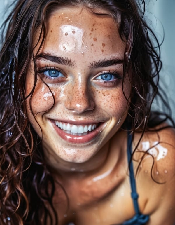 Tags: undefined
realistic photo of an attractive woman with wet transparent panties, beautiful lady, (freckles), big smile, sapphire eyes, long hair, dark makeup, hyperdetailed photography, soft light,  cover
Negative prompt: CGI, Unreal, Airbrushed, Digital
Steps: 35, Sampler: DPM++ 3M SDE Karras, CFG scale: 7, Seed: 3101185028, Size: 896x1152, Model hash: c9e3e68f89, Model: juggernautXL_v9Rundiffusionphoto2, Version: v1.7.0
