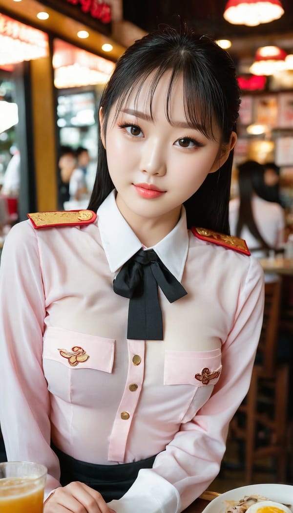 Tags: 21872187, SDXL
{"3": {"inputs": {"seed": 959213904859264, "steps": 64, "cfg": 7.02, "sampler_name": "dpmpp_2m", "scheduler": "karras", "denoise": 1.0, "model": ["27", 0], "positive": ["6", 0], "negative": ["7", 0], "latent_image": ["5", 0]}, "class_type": "KSampler"}, "4": {"inputs": {"ckpt_name": "juggernautxl.safetensors"}, "class_type": "CheckpointLoaderSimple"}, "5": {"inputs": {"width": 768, "height": 1344, "batch_size": 1}, "class_type": "EmptyLatentImage"}, "6": {"inputs": {"text": "19 year old girl, (chinese:0.97), (blush:1.14), (seductive pose:0.97), (idol:1.14), (double eyelids:1.04), (seductive facial expression:1.11), (sexy lips:1.13), (slim:1.02), (cute:0.96), (eyelashes:0.96), (temptress:1.07), (pale skin:1.08), (on all fours:1.07), (spreading ass cheeks:1.14), (from behind:1.09), (backboob:1.00), (a waitress in uniform:0.96) working at a restaurant, (natural looking skin:1.07), (detailed skin:1.02), (RAW:1.03), (portra:1.09), (candid cinema:1.04), (film:1.00), (textured skin:1.01), (skin fuzz:1.09), (soft lighting:1.07)", "clip": ["27", 1]}, "class_type": "CLIPTextEncode"}, "7": {"inputs": {"text": "(distorted:1.06), (bad hands:1.13), (watermark:1.07), (twisted:1.10), (low resolution:1.07), (open mouth:1.10), (worst quality:1.11)", "clip": ["27", 1]}, "class_type": "CLIPTextEncode"}, "8": {"inputs": {"samples": ["3", 0], "vae": ["4", 2]}, "class_type": "VAEDecode"}, "25": {"inputs": {"lora_name": "nudify_xl.safetensors", "strength_model": 0.34, "strength_clip": 0.0, "model": ["4", 0], "clip": ["4", 1]}, "class_type": "LoraLoader"}, "26": {"inputs": {"lora_name": "shirtlift_SDXL_v2.safetensors", "strength_model": 0.05, "strength_clip": 0.01, "model": ["25", 0], "clip": ["25", 1]}, "class_type": "LoraLoader"}, "27": {"inputs": {"lora_name": "PerfectEyesXL.safetensors", "strength_model": 0.14, "strength_clip": 0.04, "model": ["26", 0], "clip": ["26", 1]}, "class_type": "LoraLoader"}, "30": {"inputs": {"model_name": "4x_NMKD-Superscale-SP_178000_G.pth"}, "class_type": "UpscaleModelLoader"}, "31": {"inputs": {"upscale_model": ["30", 0], "image": ["8", 0]}, "class_type": "ImageUpscaleWithModel"}, "32": {"inputs": {"upscale_method": "lanczos", "scale_by": 0.5, "image": ["31", 0]}, "class_type": "ImageScaleBy"}, "33": {"inputs": {"pixels": ["32", 0], "vae": ["4", 2]}, "class_type": "VAEEncode"}, "34": {"inputs": {"seed": 959213904859264, "steps": 64, "cfg": 7.02, "sampler_name": "dpmpp_2m", "scheduler": "karras", "denoise": 0.3, "model": ["27", 0], "positive": ["6", 0], "negative": ["7", 0], "latent_image": ["33", 0]}, "class_type": "KSampler"}, "36": {"inputs": {"samples": ["34", 0], "vae": ["4", 2]}, "class_type": "VAEDecode"}, "39": {"inputs": {"filename_prefix": "comfyapi-1734944903870", "images": ["36", 0]}, "class_type": "SaveImage"}}