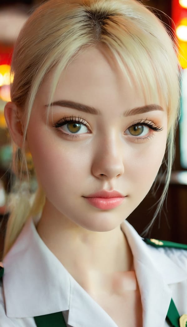 Tags: 21872187, SDXL
{"3": {"inputs": {"seed": 252199910241129, "steps": 32, "cfg": 7.3, "sampler_name": "dpmpp_2m", "scheduler": "karras", "denoise": 1.0, "model": ["27", 0], "positive": ["6", 0], "negative": ["7", 0], "latent_image": ["5", 0]}, "class_type": "KSampler"}, "4": {"inputs": {"ckpt_name": "juggernautxl.safetensors"}, "class_type": "CheckpointLoaderSimple"}, "5": {"inputs": {"width": 768, "height": 1344, "batch_size": 1}, "class_type": "EmptyLatentImage"}, "6": {"inputs": {"text": "23 year old girl, (irish:1.11), (ukrainian:0.96), (cute:1.03), (double eyelids:1.05), (seductive facial expression:0.98), (sexy lips:1.02), (eyelashes:1.01), (pale skin:1.01), (detailed face:1.08), (slim:1.06), (idol:1.02), (beautiful eyes:1.02), (seductive pose:1.09), (blush:1.04), (in a seductive pose:1.14), (large perky breasts:1.03), (cleavage:1.02), (thigh gap:1.00), (a waitress in uniform:1.14) working at a restaurant, (RAW:1.04), (soft lighting:1.08), (candid cinema:1.09), (portra:1.08), (film:1.04), (natural looking skin:1.00), (skin fuzz:1.06), (detailed skin:1.09), (textured skin:1.05)", "clip": ["27", 1]}, "class_type": "CLIPTextEncode"}, "7": {"inputs": {"text": "(twisted:1.11), (low resolution:1.14), (bad hands:1.13), (worst quality:1.14), (distorted:1.05), (watermark:1.09), (open mouth:1.07)", "clip": ["27", 1]}, "class_type": "CLIPTextEncode"}, "8": {"inputs": {"samples": ["3", 0], "vae": ["4", 2]}, "class_type": "VAEDecode"}, "25": {"inputs": {"lora_name": "nudify_xl.safetensors", "strength_model": 0.31, "strength_clip": 0.04, "model": ["4", 0], "clip": ["4", 1]}, "class_type": "LoraLoader"}, "26": {"inputs": {"lora_name": "shirtlift_SDXL_v2.safetensors", "strength_model": 0.14, "strength_clip": 0.09, "model": ["25", 0], "clip": ["25", 1]}, "class_type": "LoraLoader"}, "27": {"inputs": {"lora_name": "PerfectEyesXL.safetensors", "strength_model": 0.19, "strength_clip": 0.08, "model": ["26", 0], "clip": ["26", 1]}, "class_type": "LoraLoader"}, "30": {"inputs": {"model_name": "4x_NMKD-Superscale-SP_178000_G.pth"}, "class_type": "UpscaleModelLoader"}, "31": {"inputs": {"upscale_model": ["30", 0], "image": ["8", 0]}, "class_type": "ImageUpscaleWithModel"}, "32": {"inputs": {"upscale_method": "lanczos", "scale_by": 0.5, "image": ["31", 0]}, "class_type": "ImageScaleBy"}, "33": {"inputs": {"pixels": ["32", 0], "vae": ["4", 2]}, "class_type": "VAEEncode"}, "34": {"inputs": {"seed": 252199910241129, "steps": 32, "cfg": 7.3, "sampler_name": "dpmpp_2m", "scheduler": "karras", "denoise": 0.3, "model": ["27", 0], "positive": ["6", 0], "negative": ["7", 0], "latent_image": ["33", 0]}, "class_type": "KSampler"}, "36": {"inputs": {"samples": ["34", 0], "vae": ["4", 2]}, "class_type": "VAEDecode"}, "39": {"inputs": {"filename_prefix": "comfyapi-1725884145374", "images": ["36", 0]}, "class_type": "SaveImage"}}