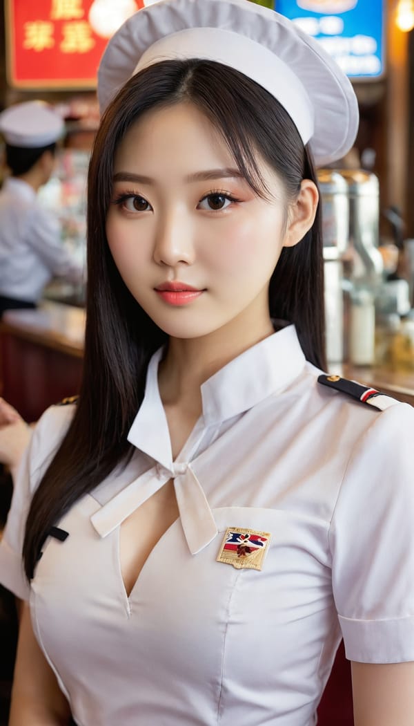 Tags: 21872187, SDXL
{"3": {"inputs": {"seed": 586935844285569, "steps": 64, "cfg": 5.53, "sampler_name": "dpmpp_2m", "scheduler": "karras", "denoise": 1.0, "model": ["27", 0], "positive": ["6", 0], "negative": ["7", 0], "latent_image": ["5", 0]}, "class_type": "KSampler"}, "4": {"inputs": {"ckpt_name": "juggernautxl.safetensors"}, "class_type": "CheckpointLoaderSimple"}, "5": {"inputs": {"width": 768, "height": 1344, "batch_size": 1}, "class_type": "EmptyLatentImage"}, "6": {"inputs": {"text": "21 year old girl, (chinese:0.96), (korean:1.11), (double eyelids:1.00), (sexy lips:1.03), (seductive pose:1.09), (eyelashes:1.06), (cute:1.10), (beautiful eyes:1.08), (temptress:1.07), (idol:1.04), (seductive facial expression:0.97), (pale skin:1.03), (slim:1.13), (blush:1.08), (in a seductive pose:1.01), (large perky breasts:1.08), (cleavage:0.96), (thigh gap:0.98), (a waitress in uniform:1.00) working at a restaurant, (candid cinema:1.01), (film:1.00), (RAW:1.05), (detailed skin:1.02), (skin fuzz:1.08), (soft lighting:1.09), (textured skin:1.01), (natural looking skin:1.02), (portra:1.06)", "clip": ["27", 1]}, "class_type": "CLIPTextEncode"}, "7": {"inputs": {"text": "(distorted:1.08), (watermark:1.05), (low resolution:1.06), (open mouth:1.10), (bad hands:1.06), (worst quality:1.07), (twisted:1.12)", "clip": ["27", 1]}, "class_type": "CLIPTextEncode"}, "8": {"inputs": {"samples": ["3", 0], "vae": ["4", 2]}, "class_type": "VAEDecode"}, "25": {"inputs": {"lora_name": "nudify_xl.safetensors", "strength_model": 0.12, "strength_clip": 0.24, "model": ["4", 0], "clip": ["4", 1]}, "class_type": "LoraLoader"}, "26": {"inputs": {"lora_name": "shirtlift_SDXL_v2.safetensors", "strength_model": 0.09, "strength_clip": 0.1, "model": ["25", 0], "clip": ["25", 1]}, "class_type": "LoraLoader"}, "27": {"inputs": {"lora_name": "PerfectEyesXL.safetensors", "strength_model": 0.15, "strength_clip": 0.15, "model": ["26", 0], "clip": ["26", 1]}, "class_type": "LoraLoader"}, "30": {"inputs": {"model_name": "4x_NMKD-Superscale-SP_178000_G.pth"}, "class_type": "UpscaleModelLoader"}, "31": {"inputs": {"upscale_model": ["30", 0], "image": ["8", 0]}, "class_type": "ImageUpscaleWithModel"}, "32": {"inputs": {"upscale_method": "lanczos", "scale_by": 0.5, "image": ["31", 0]}, "class_type": "ImageScaleBy"}, "33": {"inputs": {"pixels": ["32", 0], "vae": ["4", 2]}, "class_type": "VAEEncode"}, "34": {"inputs": {"seed": 586935844285569, "steps": 64, "cfg": 5.53, "sampler_name": "dpmpp_2m", "scheduler": "karras", "denoise": 0.3, "model": ["27", 0], "positive": ["6", 0], "negative": ["7", 0], "latent_image": ["33", 0]}, "class_type": "KSampler"}, "36": {"inputs": {"samples": ["34", 0], "vae": ["4", 2]}, "class_type": "VAEDecode"}, "39": {"inputs": {"filename_prefix": "comfyapi-1716520918082", "images": ["36", 0]}, "class_type": "SaveImage"}}