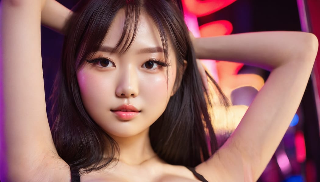 Tags: 21872187, SDXL
{"3": {"inputs": {"seed": 945556972332886, "steps": 32, "cfg": 6.67, "sampler_name": "dpmpp_2m", "scheduler": "karras", "denoise": 1.0, "model": ["27", 0], "positive": ["6", 0], "negative": ["7", 0], "latent_image": ["5", 0]}, "class_type": "KSampler"}, "4": {"inputs": {"ckpt_name": "juggernautxl.safetensors"}, "class_type": "CheckpointLoaderSimple"}, "5": {"inputs": {"width": 1344, "height": 768, "batch_size": 1}, "class_type": "EmptyLatentImage"}, "6": {"inputs": {"text": "23 year old girl, (korean:0.95), (sexy lips:1.09), (blush:1.06), (cute:0.98), (pale skin:0.96), (slim:1.05), (seductive facial expression:1.00), (eyelashes:0.98), (beautiful eyes:1.11), (double eyelids:1.13), (idol:1.03), (temptress:0.95), (seductive pose:1.00), (detailed face:1.08), (in a seductive pose:0.95), (large perky breasts:1.08), (cleavage:1.14), (thigh gap:0.98), (a pole dancer:1.12) at a night club, (candid cinema:1.09), (detailed skin:1.07), (textured skin:1.05), (soft lighting:1.03), (portra:1.06), (skin fuzz:1.08), (natural looking skin:1.08), (film:1.08), (RAW:1.08)", "clip": ["27", 1]}, "class_type": "CLIPTextEncode"}, "7": {"inputs": {"text": "(watermark:1.08), (twisted:1.11), (bad hands:1.11), (distorted:1.07), (low resolution:1.12), (worst quality:1.06), (open mouth:1.12)", "clip": ["27", 1]}, "class_type": "CLIPTextEncode"}, "8": {"inputs": {"samples": ["3", 0], "vae": ["4", 2]}, "class_type": "VAEDecode"}, "25": {"inputs": {"lora_name": "nudify_xl.safetensors", "strength_model": 0.21, "strength_clip": 0.01, "model": ["4", 0], "clip": ["4", 1]}, "class_type": "LoraLoader"}, "26": {"inputs": {"lora_name": "shirtlift_SDXL_v2.safetensors", "strength_model": 0.19, "strength_clip": 0.17, "model": ["25", 0], "clip": ["25", 1]}, "class_type": "LoraLoader"}, "27": {"inputs": {"lora_name": "PerfectEyesXL.safetensors", "strength_model": 0.05, "strength_clip": 0.15, "model": ["26", 0], "clip": ["26", 1]}, "class_type": "LoraLoader"}, "30": {"inputs": {"model_name": "4x_NMKD-Superscale-SP_178000_G.pth"}, "class_type": "UpscaleModelLoader"}, "31": {"inputs": {"upscale_model": ["30", 0], "image": ["8", 0]}, "class_type": "ImageUpscaleWithModel"}, "32": {"inputs": {"upscale_method": "lanczos", "scale_by": 0.5, "image": ["31", 0]}, "class_type": "ImageScaleBy"}, "33": {"inputs": {"pixels": ["32", 0], "vae": ["4", 2]}, "class_type": "VAEEncode"}, "34": {"inputs": {"seed": 945556972332886, "steps": 32, "cfg": 6.67, "sampler_name": "dpmpp_2m", "scheduler": "karras", "denoise": 0.3, "model": ["27", 0], "positive": ["6", 0], "negative": ["7", 0], "latent_image": ["33", 0]}, "class_type": "KSampler"}, "36": {"inputs": {"samples": ["34", 0], "vae": ["4", 2]}, "class_type": "VAEDecode"}, "39": {"inputs": {"filename_prefix": "comfyapi-1719043315147", "images": ["36", 0]}, "class_type": "SaveImage"}}