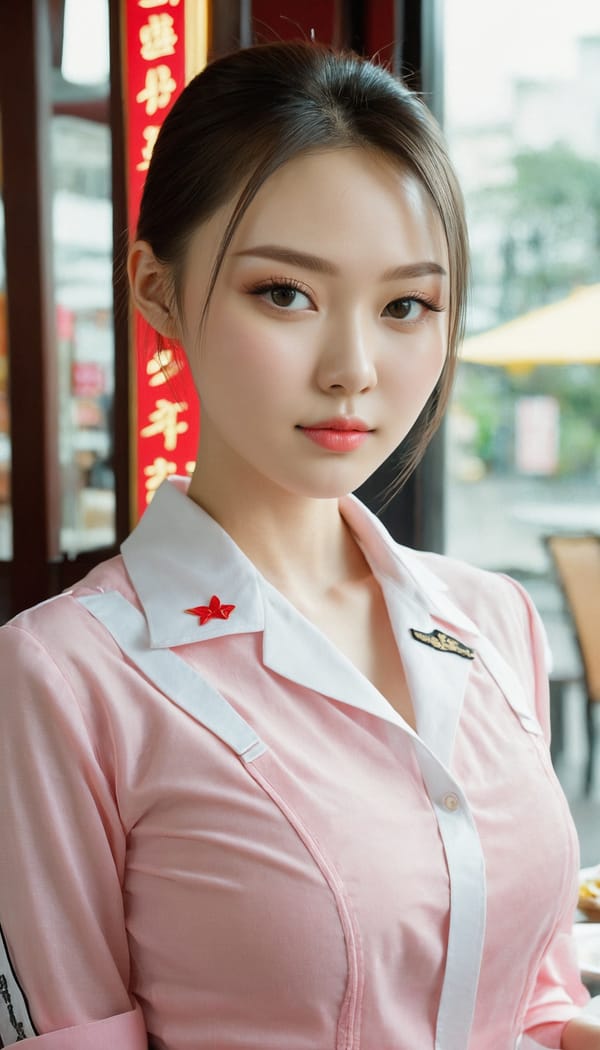 Tags: 21872187, SDXL
{"3": {"inputs": {"seed": 978831187510488, "steps": 64, "cfg": 7.24, "sampler_name": "dpmpp_2m", "scheduler": "karras", "denoise": 1.0, "model": ["27", 0], "positive": ["6", 0], "negative": ["7", 0], "latent_image": ["5", 0]}, "class_type": "KSampler"}, "4": {"inputs": {"ckpt_name": "juggernautxl.safetensors"}, "class_type": "CheckpointLoaderSimple"}, "5": {"inputs": {"width": 768, "height": 1344, "batch_size": 1}, "class_type": "EmptyLatentImage"}, "6": {"inputs": {"text": "21 year old girl, (russian:1.04), (chinese:1.09), (ukrainian:1.13), (slim:0.99), (sexy lips:1.07), (idol:0.98), (pale skin:1.02), (cute:1.02), (seductive facial expression:1.14), (beautiful eyes:0.96), (temptress:1.08), (double eyelids:1.13), (blush:1.08), (seductive pose:0.99), (in a seductive pose:1.01), (large perky breasts:1.03), (cleavage:1.09), (thigh gap:1.10), (a waitress in uniform:1.01) working at a restaurant, (RAW:1.06), (portra:1.07), (candid cinema:1.06), (natural looking skin:1.08), (detailed skin:1.00), (skin fuzz:1.09), (textured skin:1.08), (film:1.04), (soft lighting:1.03)", "clip": ["27", 1]}, "class_type": "CLIPTextEncode"}, "7": {"inputs": {"text": "(low resolution:1.11), (worst quality:1.08), (open mouth:1.10), (watermark:1.12), (twisted:1.09), (distorted:1.13), (bad hands:1.08)", "clip": ["27", 1]}, "class_type": "CLIPTextEncode"}, "8": {"inputs": {"samples": ["3", 0], "vae": ["4", 2]}, "class_type": "VAEDecode"}, "25": {"inputs": {"lora_name": "nudify_xl.safetensors", "strength_model": 0.22, "strength_clip": 0.19, "model": ["4", 0], "clip": ["4", 1]}, "class_type": "LoraLoader"}, "26": {"inputs": {"lora_name": "shirtlift_SDXL_v2.safetensors", "strength_model": 0.07, "strength_clip": 0.02, "model": ["25", 0], "clip": ["25", 1]}, "class_type": "LoraLoader"}, "27": {"inputs": {"lora_name": "PerfectEyesXL.safetensors", "strength_model": 0.17, "strength_clip": 0.05, "model": ["26", 0], "clip": ["26", 1]}, "class_type": "LoraLoader"}, "30": {"inputs": {"model_name": "4x_NMKD-Superscale-SP_178000_G.pth"}, "class_type": "UpscaleModelLoader"}, "31": {"inputs": {"upscale_model": ["30", 0], "image": ["8", 0]}, "class_type": "ImageUpscaleWithModel"}, "32": {"inputs": {"upscale_method": "lanczos", "scale_by": 0.5, "image": ["31", 0]}, "class_type": "ImageScaleBy"}, "33": {"inputs": {"pixels": ["32", 0], "vae": ["4", 2]}, "class_type": "VAEEncode"}, "34": {"inputs": {"seed": 978831187510488, "steps": 64, "cfg": 7.24, "sampler_name": "dpmpp_2m", "scheduler": "karras", "denoise": 0.3, "model": ["27", 0], "positive": ["6", 0], "negative": ["7", 0], "latent_image": ["33", 0]}, "class_type": "KSampler"}, "36": {"inputs": {"samples": ["34", 0], "vae": ["4", 2]}, "class_type": "VAEDecode"}, "39": {"inputs": {"filename_prefix": "comfyapi-1724937346049", "images": ["36", 0]}, "class_type": "SaveImage"}}