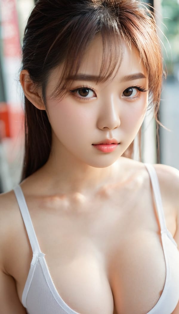 Tags: 21872187, SDXL
{"3": {"inputs": {"seed": 638491512308535, "steps": 32, "cfg": 6.74, "sampler_name": "dpmpp_2m", "scheduler": "karras", "denoise": 1.0, "model": ["27", 0], "positive": ["6", 0], "negative": ["7", 0], "latent_image": ["5", 0]}, "class_type": "KSampler"}, "4": {"inputs": {"ckpt_name": "juggernautxl.safetensors"}, "class_type": "CheckpointLoaderSimple"}, "5": {"inputs": {"width": 768, "height": 1344, "batch_size": 1}, "class_type": "EmptyLatentImage"}, "6": {"inputs": {"text": "18 year old girl, (korean:1.10), (sexy lips:1.08), (eyelashes:1.08), (cute:1.07), (beautiful eyes:1.10), (idol:1.09), (blush:1.13), (seductive pose:1.08), (slim:1.07), (double eyelids:1.05), (pale skin:0.98), (temptress:0.99), (seductive facial expression:1.05), (detailed face:1.01), (in a seductive pose:1.14), (large perky breasts:1.02), (cleavage:1.05), (thigh gap:1.07), (white tanktop:1.05), busy street, (film:1.03), (detailed skin:1.04), (natural looking skin:1.00), (soft lighting:1.03), (skin fuzz:1.08), (portra:1.07), (candid cinema:1.03), (textured skin:1.01), (RAW:1.09)", "clip": ["27", 1]}, "class_type": "CLIPTextEncode"}, "7": {"inputs": {"text": "(twisted:1.07), (distorted:1.13), (worst quality:1.09), (watermark:1.13), (low resolution:1.09), (open mouth:1.07), (bad hands:1.14)", "clip": ["27", 1]}, "class_type": "CLIPTextEncode"}, "8": {"inputs": {"samples": ["3", 0], "vae": ["4", 2]}, "class_type": "VAEDecode"}, "25": {"inputs": {"lora_name": "nudify_xl.safetensors", "strength_model": 0.15, "strength_clip": 0.09, "model": ["4", 0], "clip": ["4", 1]}, "class_type": "LoraLoader"}, "26": {"inputs": {"lora_name": "shirtlift_SDXL_v2.safetensors", "strength_model": 0.05, "strength_clip": 0.16, "model": ["25", 0], "clip": ["25", 1]}, "class_type": "LoraLoader"}, "27": {"inputs": {"lora_name": "PerfectEyesXL.safetensors", "strength_model": 0.14, "strength_clip": 0.12, "model": ["26", 0], "clip": ["26", 1]}, "class_type": "LoraLoader"}, "30": {"inputs": {"model_name": "4x_NMKD-Superscale-SP_178000_G.pth"}, "class_type": "UpscaleModelLoader"}, "31": {"inputs": {"upscale_model": ["30", 0], "image": ["8", 0]}, "class_type": "ImageUpscaleWithModel"}, "32": {"inputs": {"upscale_method": "lanczos", "scale_by": 0.5, "image": ["31", 0]}, "class_type": "ImageScaleBy"}, "33": {"inputs": {"pixels": ["32", 0], "vae": ["4", 2]}, "class_type": "VAEEncode"}, "34": {"inputs": {"seed": 638491512308535, "steps": 32, "cfg": 6.74, "sampler_name": "dpmpp_2m", "scheduler": "karras", "denoise": 0.3, "model": ["27", 0], "positive": ["6", 0], "negative": ["7", 0], "latent_image": ["33", 0]}, "class_type": "KSampler"}, "36": {"inputs": {"samples": ["34", 0], "vae": ["4", 2]}, "class_type": "VAEDecode"}, "39": {"inputs": {"filename_prefix": "comfyapi-1713198218082", "images": ["36", 0]}, "class_type": "SaveImage"}}