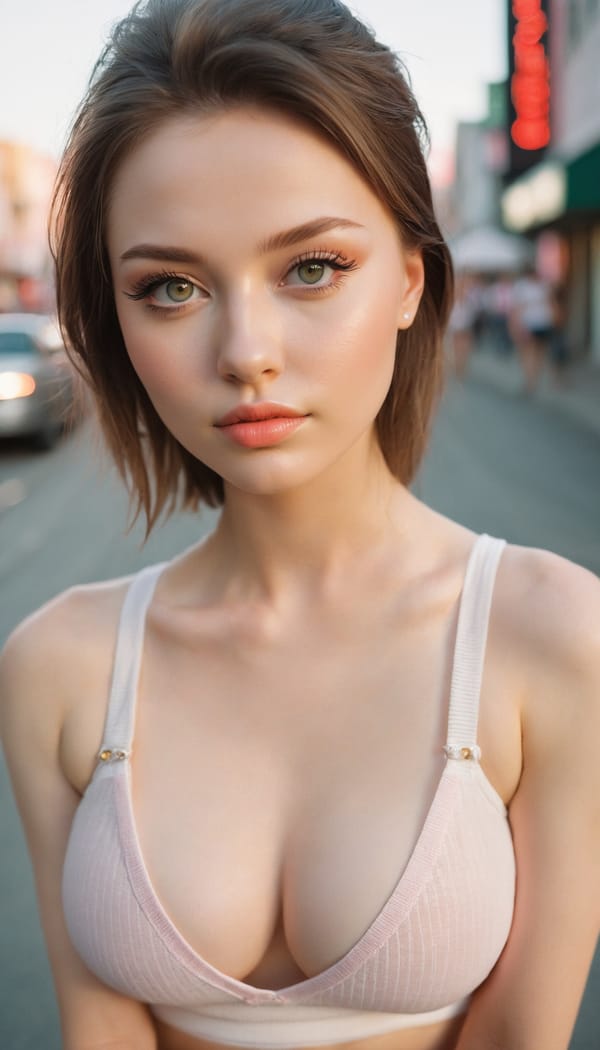 Tags: 21872187, SDXL
{"3": {"inputs": {"seed": 724879254674590, "steps": 64, "cfg": 7.6, "sampler_name": "dpmpp_2m", "scheduler": "karras", "denoise": 1.0, "model": ["27", 0], "positive": ["6", 0], "negative": ["7", 0], "latent_image": ["5", 0]}, "class_type": "KSampler"}, "4": {"inputs": {"ckpt_name": "juggernautxl.safetensors"}, "class_type": "CheckpointLoaderSimple"}, "5": {"inputs": {"width": 768, "height": 1344, "batch_size": 1}, "class_type": "EmptyLatentImage"}, "6": {"inputs": {"text": "25 year old girl, (ukrainian:1.11), (eyelashes:1.07), (double eyelids:0.96), (slim:1.11), (pale skin:1.01), (sexy lips:1.01), (detailed face:1.04), (beautiful eyes:1.03), (seductive pose:1.05), (blush:1.07), (cute:0.98), (seductive facial expression:1.06), (idol:1.10), (temptress:1.07), (on all fours:1.01), (spreading ass cheeks:0.99), (from behind:1.11), (backboob:0.98), (white tanktop:0.96), busy street, (detailed skin:1.03), (natural looking skin:1.01), (candid cinema:1.08), (portra:1.00), (skin fuzz:1.06), (soft lighting:1.09), (textured skin:1.01), (RAW:1.02), (film:1.01)", "clip": ["27", 1]}, "class_type": "CLIPTextEncode"}, "7": {"inputs": {"text": "(open mouth:1.08), (watermark:1.10), (distorted:1.08), (low resolution:1.14), (worst quality:1.10), (twisted:1.13), (bad hands:1.14)", "clip": ["27", 1]}, "class_type": "CLIPTextEncode"}, "8": {"inputs": {"samples": ["3", 0], "vae": ["4", 2]}, "class_type": "VAEDecode"}, "25": {"inputs": {"lora_name": "nudify_xl.safetensors", "strength_model": 0.12, "strength_clip": 0.36, "model": ["4", 0], "clip": ["4", 1]}, "class_type": "LoraLoader"}, "26": {"inputs": {"lora_name": "shirtlift_SDXL_v2.safetensors", "strength_model": 0.0, "strength_clip": 0.02, "model": ["25", 0], "clip": ["25", 1]}, "class_type": "LoraLoader"}, "27": {"inputs": {"lora_name": "PerfectEyesXL.safetensors", "strength_model": 0.16, "strength_clip": 0.02, "model": ["26", 0], "clip": ["26", 1]}, "class_type": "LoraLoader"}, "30": {"inputs": {"model_name": "4x_NMKD-Superscale-SP_178000_G.pth"}, "class_type": "UpscaleModelLoader"}, "31": {"inputs": {"upscale_model": ["30", 0], "image": ["8", 0]}, "class_type": "ImageUpscaleWithModel"}, "32": {"inputs": {"upscale_method": "lanczos", "scale_by": 0.5, "image": ["31", 0]}, "class_type": "ImageScaleBy"}, "33": {"inputs": {"pixels": ["32", 0], "vae": ["4", 2]}, "class_type": "VAEEncode"}, "34": {"inputs": {"seed": 724879254674590, "steps": 64, "cfg": 7.6, "sampler_name": "dpmpp_2m", "scheduler": "karras", "denoise": 0.3, "model": ["27", 0], "positive": ["6", 0], "negative": ["7", 0], "latent_image": ["33", 0]}, "class_type": "KSampler"}, "36": {"inputs": {"samples": ["34", 0], "vae": ["4", 2]}, "class_type": "VAEDecode"}, "39": {"inputs": {"filename_prefix": "comfyapi-1731137210973", "images": ["36", 0]}, "class_type": "SaveImage"}}