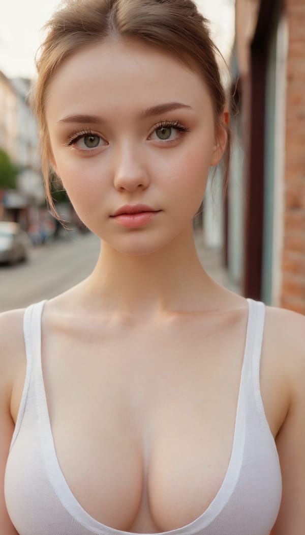 Tags: 21872187, SDXL
{"3": {"inputs": {"seed": 616676529354013, "steps": 64, "cfg": 5.19, "sampler_name": "dpmpp_2m", "scheduler": "karras", "denoise": 1.0, "model": ["27", 0], "positive": ["6", 0], "negative": ["7", 0], "latent_image": ["5", 0]}, "class_type": "KSampler"}, "4": {"inputs": {"ckpt_name": "juggernautxl.safetensors"}, "class_type": "CheckpointLoaderSimple"}, "5": {"inputs": {"width": 768, "height": 1344, "batch_size": 1}, "class_type": "EmptyLatentImage"}, "6": {"inputs": {"text": "20 year old girl, (ukrainian:0.97), (slim:1.01), (cute:1.05), (detailed face:1.04), (blush:1.02), (pale skin:1.11), (double eyelids:1.09), (idol:1.07), (seductive facial expression:0.99), (seductive pose:1.01), (eyelashes:1.07), (beautiful eyes:1.09), (in a seductive pose:1.13), (large perky breasts:1.06), (cleavage:1.08), (thigh gap:0.98), (white tanktop:1.10), busy street, (textured skin:1.03), (skin fuzz:1.08), (RAW:1.03), (candid cinema:1.09), (soft lighting:1.01), (natural looking skin:1.01), (detailed skin:1.08), (portra:1.09), (film:1.00)", "clip": ["27", 1]}, "class_type": "CLIPTextEncode"}, "7": {"inputs": {"text": "(open mouth:1.14), (worst quality:1.11), (bad hands:1.11), (twisted:1.13), (distorted:1.06), (watermark:1.12), (low resolution:1.07)", "clip": ["27", 1]}, "class_type": "CLIPTextEncode"}, "8": {"inputs": {"samples": ["3", 0], "vae": ["4", 2]}, "class_type": "VAEDecode"}, "25": {"inputs": {"lora_name": "nudify_xl.safetensors", "strength_model": 0.34, "strength_clip": 0.15, "model": ["4", 0], "clip": ["4", 1]}, "class_type": "LoraLoader"}, "26": {"inputs": {"lora_name": "shirtlift_SDXL_v2.safetensors", "strength_model": 0.17, "strength_clip": 0.05, "model": ["25", 0], "clip": ["25", 1]}, "class_type": "LoraLoader"}, "27": {"inputs": {"lora_name": "PerfectEyesXL.safetensors", "strength_model": 0.19, "strength_clip": 0.16, "model": ["26", 0], "clip": ["26", 1]}, "class_type": "LoraLoader"}, "30": {"inputs": {"model_name": "4x_NMKD-Superscale-SP_178000_G.pth"}, "class_type": "UpscaleModelLoader"}, "31": {"inputs": {"upscale_model": ["30", 0], "image": ["8", 0]}, "class_type": "ImageUpscaleWithModel"}, "32": {"inputs": {"upscale_method": "lanczos", "scale_by": 0.5, "image": ["31", 0]}, "class_type": "ImageScaleBy"}, "33": {"inputs": {"pixels": ["32", 0], "vae": ["4", 2]}, "class_type": "VAEEncode"}, "34": {"inputs": {"seed": 616676529354013, "steps": 64, "cfg": 5.19, "sampler_name": "dpmpp_2m", "scheduler": "karras", "denoise": 0.3, "model": ["27", 0], "positive": ["6", 0], "negative": ["7", 0], "latent_image": ["33", 0]}, "class_type": "KSampler"}, "36": {"inputs": {"samples": ["34", 0], "vae": ["4", 2]}, "class_type": "VAEDecode"}, "39": {"inputs": {"filename_prefix": "comfyapi-1714926055606", "images": ["36", 0]}, "class_type": "SaveImage"}}