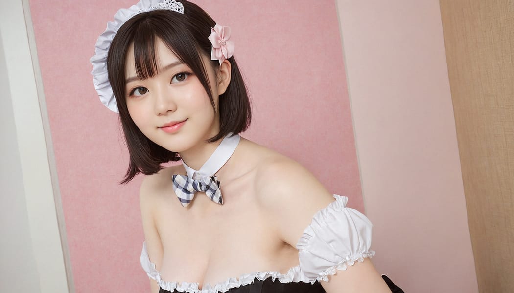 Tags: 21872187, SDXL
{"3": {"inputs": {"seed": 902362938545372, "steps": 32, "cfg": 6.0, "sampler_name": "dpmpp_2m", "scheduler": "karras", "denoise": 1.0, "model": ["27", 0], "positive": ["6", 0], "negative": ["7", 0], "latent_image": ["5", 0]}, "class_type": "KSampler"}, "4": {"inputs": {"ckpt_name": "juggernautXL_v8Rundiffusion.safetensors"}, "class_type": "CheckpointLoaderSimple"}, "5": {"inputs": {"width": 1344, "height": 768, "batch_size": 1}, "class_type": "EmptyLatentImage"}, "6": {"inputs": {"text": "18 year old girl, (japanese:1.00), (pale skin:1.13), (beautiful eyes:1.13), (idol:1.10), (cute:0.97), (temptress:0.97), (seductive facial expression:0.98), (seductive pose:1.00), (sexy lips:1.00), (blush:0.98), (slim:1.03), (double eyelids:1.14), (detailed face:1.14), (eyelashes:1.04), (in a seductive pose:1.08), (large perky breasts:1.06), (cleavage:0.98), (thigh gap:1.01), in a (skimpy maid costume:0.96) working at a maid cafe, choker, bowtie, headband, pleated skirt, (candid cinema:1.02), (textured skin:1.07), (detailed skin:1.01), (natural looking skin:1.01), (RAW:1.04), (soft lighting:1.07), (skin fuzz:1.06), (film:1.03), (portra:1.01)", "clip": ["27", 1]}, "class_type": "CLIPTextEncode"}, "7": {"inputs": {"text": "(low resolution:1.09), (open mouth:1.12), (worst quality:1.07), (twisted:1.08), (watermark:1.07), (distorted:1.09), (bad hands:1.09)", "clip": ["27", 1]}, "class_type": "CLIPTextEncode"}, "8": {"inputs": {"samples": ["3", 0], "vae": ["4", 2]}, "class_type": "VAEDecode"}, "25": {"inputs": {"lora_name": "nudify_xl.safetensors", "strength_model": 0.23, "strength_clip": 0.31, "model": ["4", 0], "clip": ["4", 1]}, "class_type": "LoraLoader"}, "26": {"inputs": {"lora_name": "shirtlift_SDXL_v2.safetensors", "strength_model": 0.11, "strength_clip": 0.04, "model": ["25", 0], "clip": ["25", 1]}, "class_type": "LoraLoader"}, "27": {"inputs": {"lora_name": "PerfectEyesXL.safetensors", "strength_model": 0.12, "strength_clip": 0.02, "model": ["26", 0], "clip": ["26", 1]}, "class_type": "LoraLoader"}, "30": {"inputs": {"model_name": "4x_NMKD-Superscale-SP_178000_G.pth"}, "class_type": "UpscaleModelLoader"}, "31": {"inputs": {"upscale_model": ["30", 0], "image": ["8", 0]}, "class_type": "ImageUpscaleWithModel"}, "32": {"inputs": {"upscale_method": "lanczos", "scale_by": 0.5, "image": ["31", 0]}, "class_type": "ImageScaleBy"}, "33": {"inputs": {"pixels": ["32", 0], "vae": ["4", 2]}, "class_type": "VAEEncode"}, "34": {"inputs": {"seed": 902362938545372, "steps": 32, "cfg": 6.0, "sampler_name": "dpmpp_2m", "scheduler": "karras", "denoise": 0.3, "model": ["27", 0], "positive": ["6", 0], "negative": ["7", 0], "latent_image": ["33", 0]}, "class_type": "KSampler"}, "36": {"inputs": {"samples": ["34", 0], "vae": ["4", 2]}, "class_type": "VAEDecode"}, "39": {"inputs": {"filename_prefix": "comfyapi-1707375753868", "images": ["36", 0]}, "class_type": "SaveImage"}}