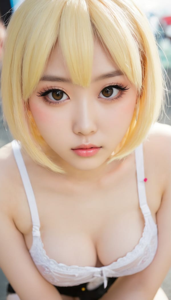 Tags: 21872187, SDXL
{"3": {"inputs": {"seed": 503935554057533, "steps": 64, "cfg": 5.34, "sampler_name": "dpmpp_2m", "scheduler": "karras", "denoise": 1.0, "model": ["27", 0], "positive": ["6", 0], "negative": ["7", 0], "latent_image": ["5", 0]}, "class_type": "KSampler"}, "4": {"inputs": {"ckpt_name": "juggernautxl.safetensors"}, "class_type": "CheckpointLoaderSimple"}, "5": {"inputs": {"width": 768, "height": 1344, "batch_size": 1}, "class_type": "EmptyLatentImage"}, "6": {"inputs": {"text": "20 year old girl, (taiwanese:1.03), (irish:0.97), (seductive facial expression:0.95), (cute:1.04), (idol:1.08), (slim:1.07), (eyelashes:0.97), (sexy lips:0.95), (seductive pose:0.96), (temptress:0.96), (blush:1.07), (detailed face:0.97), (beautiful eyes:0.97), (double eyelids:1.01), (pale skin:1.06), (in a seductive pose:1.10), (large perky breasts:1.05), (cleavage:1.04), (thigh gap:1.06), (in a cosplay:0.99) at comiket posing for camera, (natural looking skin:1.02), (soft lighting:1.07), (skin fuzz:1.00), (RAW:1.02), (candid cinema:1.07), (portra:1.08), (textured skin:1.04), (film:1.01), (detailed skin:1.03)", "clip": ["27", 1]}, "class_type": "CLIPTextEncode"}, "7": {"inputs": {"text": "(low resolution:1.12), (bad hands:1.12), (distorted:1.07), (twisted:1.14), (worst quality:1.06), (watermark:1.13), (open mouth:1.07)", "clip": ["27", 1]}, "class_type": "CLIPTextEncode"}, "8": {"inputs": {"samples": ["3", 0], "vae": ["4", 2]}, "class_type": "VAEDecode"}, "25": {"inputs": {"lora_name": "nudify_xl.safetensors", "strength_model": 0.24, "strength_clip": 0.38, "model": ["4", 0], "clip": ["4", 1]}, "class_type": "LoraLoader"}, "26": {"inputs": {"lora_name": "shirtlift_SDXL_v2.safetensors", "strength_model": 0.06, "strength_clip": 0.07, "model": ["25", 0], "clip": ["25", 1]}, "class_type": "LoraLoader"}, "27": {"inputs": {"lora_name": "PerfectEyesXL.safetensors", "strength_model": 0.02, "strength_clip": 0.03, "model": ["26", 0], "clip": ["26", 1]}, "class_type": "LoraLoader"}, "30": {"inputs": {"model_name": "4x_NMKD-Superscale-SP_178000_G.pth"}, "class_type": "UpscaleModelLoader"}, "31": {"inputs": {"upscale_model": ["30", 0], "image": ["8", 0]}, "class_type": "ImageUpscaleWithModel"}, "32": {"inputs": {"upscale_method": "lanczos", "scale_by": 0.5, "image": ["31", 0]}, "class_type": "ImageScaleBy"}, "33": {"inputs": {"pixels": ["32", 0], "vae": ["4", 2]}, "class_type": "VAEEncode"}, "34": {"inputs": {"seed": 503935554057533, "steps": 64, "cfg": 5.34, "sampler_name": "dpmpp_2m", "scheduler": "karras", "denoise": 0.3, "model": ["27", 0], "positive": ["6", 0], "negative": ["7", 0], "latent_image": ["33", 0]}, "class_type": "KSampler"}, "36": {"inputs": {"samples": ["34", 0], "vae": ["4", 2]}, "class_type": "VAEDecode"}, "39": {"inputs": {"filename_prefix": "comfyapi-1735151092818", "images": ["36", 0]}, "class_type": "SaveImage"}}