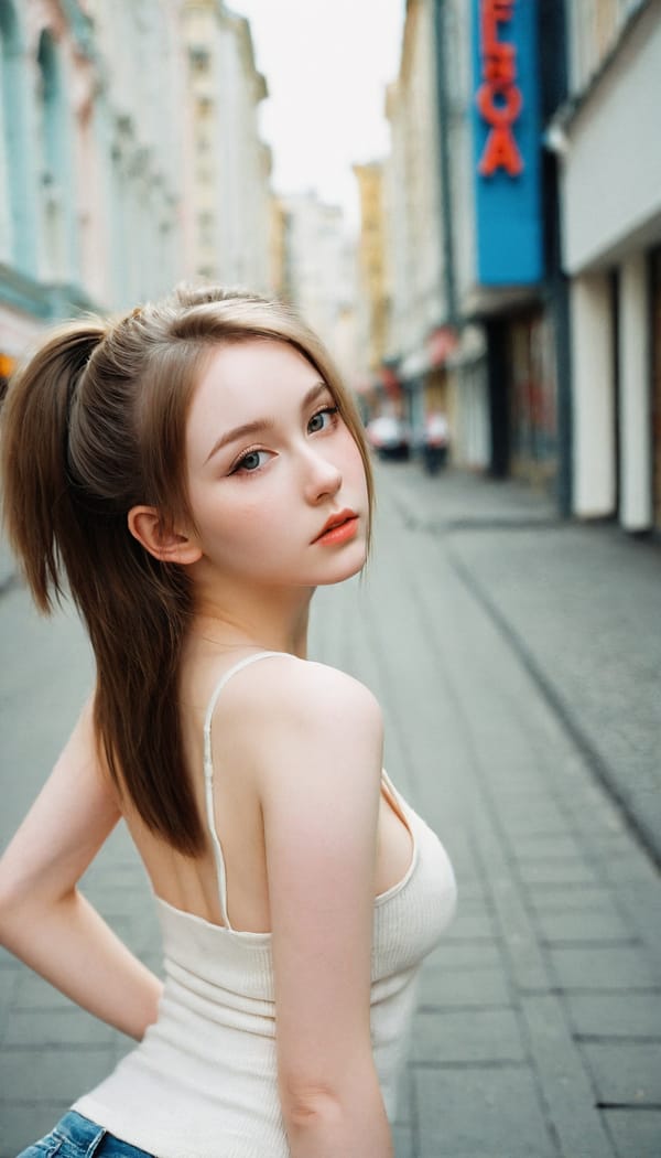 Tags: 21872187, SDXL
{"3": {"inputs": {"seed": 805664279151980, "steps": 64, "cfg": 6.85, "sampler_name": "dpmpp_2m", "scheduler": "karras", "denoise": 1.0, "model": ["27", 0], "positive": ["6", 0], "negative": ["7", 0], "latent_image": ["5", 0]}, "class_type": "KSampler"}, "4": {"inputs": {"ckpt_name": "leosamsHelloworldSDXL_helloworldSDXL32DPO.safetensors"}, "class_type": "CheckpointLoaderSimple"}, "5": {"inputs": {"width": 768, "height": 1344, "batch_size": 1}, "class_type": "EmptyLatentImage"}, "6": {"inputs": {"text": "20 year old girl, (russian:0.99), (seductive pose:0.99), (seductive facial expression:1.03), (pale skin:1.13), (idol:0.96), (slim:1.09), (temptress:1.09), (beautiful eyes:1.13), (double eyelids:1.01), (blush:0.97), (eyelashes:1.04), (cute:1.12), (sexy lips:1.11), (detailed face:1.04), (on all fours:1.01), (spreading ass cheeks:1.09), (from behind:1.04), (backboob:1.14), (white tanktop:0.99), busy street, (skin fuzz:1.05), (natural looking skin:1.01), (portra:1.08), (candid cinema:1.05), (soft lighting:1.02), (detailed skin:1.07), (film:1.06), (RAW:1.00), (textured skin:1.09)", "clip": ["27", 1]}, "class_type": "CLIPTextEncode"}, "7": {"inputs": {"text": "(worst quality:1.07), (low resolution:1.12), (bad hands:1.13), (distorted:1.10), (twisted:1.06), (watermark:1.09), (open mouth:1.09)", "clip": ["27", 1]}, "class_type": "CLIPTextEncode"}, "8": {"inputs": {"samples": ["3", 0], "vae": ["4", 2]}, "class_type": "VAEDecode"}, "25": {"inputs": {"lora_name": "nudify_xl.safetensors", "strength_model": 0.34, "strength_clip": 0.05, "model": ["4", 0], "clip": ["4", 1]}, "class_type": "LoraLoader"}, "26": {"inputs": {"lora_name": "shirtlift_SDXL_v2.safetensors", "strength_model": 0.02, "strength_clip": 0.17, "model": ["25", 0], "clip": ["25", 1]}, "class_type": "LoraLoader"}, "27": {"inputs": {"lora_name": "PerfectEyesXL.safetensors", "strength_model": 0.18, "strength_clip": 0.16, "model": ["26", 0], "clip": ["26", 1]}, "class_type": "LoraLoader"}, "30": {"inputs": {"model_name": "4x_NMKD-Superscale-SP_178000_G.pth"}, "class_type": "UpscaleModelLoader"}, "31": {"inputs": {"upscale_model": ["30", 0], "image": ["8", 0]}, "class_type": "ImageUpscaleWithModel"}, "32": {"inputs": {"upscale_method": "lanczos", "scale_by": 0.5, "image": ["31", 0]}, "class_type": "ImageScaleBy"}, "33": {"inputs": {"pixels": ["32", 0], "vae": ["4", 2]}, "class_type": "VAEEncode"}, "34": {"inputs": {"seed": 805664279151980, "steps": 64, "cfg": 6.85, "sampler_name": "dpmpp_2m", "scheduler": "karras", "denoise": 0.3, "model": ["27", 0], "positive": ["6", 0], "negative": ["7", 0], "latent_image": ["33", 0]}, "class_type": "KSampler"}, "36": {"inputs": {"samples": ["34", 0], "vae": ["4", 2]}, "class_type": "VAEDecode"}, "39": {"inputs": {"filename_prefix": "comfyapi-1707154252743", "images": ["36", 0]}, "class_type": "SaveImage"}}