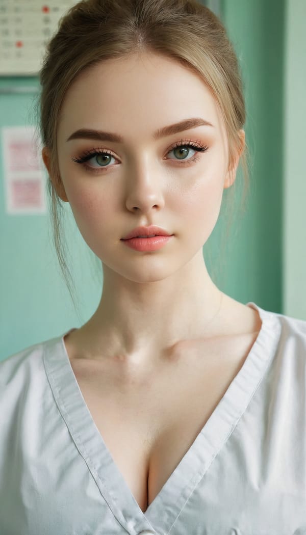 Tags: 21872187, SDXL
{"3": {"inputs": {"seed": 310675697088353, "steps": 32, "cfg": 5.72, "sampler_name": "dpmpp_2m", "scheduler": "karras", "denoise": 1.0, "model": ["27", 0], "positive": ["6", 0], "negative": ["7", 0], "latent_image": ["5", 0]}, "class_type": "KSampler"}, "4": {"inputs": {"ckpt_name": "juggernautxl.safetensors"}, "class_type": "CheckpointLoaderSimple"}, "5": {"inputs": {"width": 768, "height": 1344, "batch_size": 1}, "class_type": "EmptyLatentImage"}, "6": {"inputs": {"text": "23 year old girl, (ukrainian:1.00), (irish:0.97), (idol:1.06), (double eyelids:0.98), (cute:1.13), (seductive facial expression:1.07), (pale skin:1.11), (sexy lips:1.13), (eyelashes:1.04), (detailed face:1.09), (beautiful eyes:1.05), (slim:0.99), (seductive pose:1.09), (blush:0.96), (temptress:1.12), (in a seductive pose:0.97), (large perky breasts:1.06), (cleavage:1.14), (thigh gap:1.13), (nurse in uniform:1.03) working in a hospital ward, (skin fuzz:1.05), (textured skin:1.06), (RAW:1.00), (candid cinema:1.01), (detailed skin:1.05), (natural looking skin:1.03), (soft lighting:1.01), (film:1.02), (portra:1.03)", "clip": ["27", 1]}, "class_type": "CLIPTextEncode"}, "7": {"inputs": {"text": "(bad hands:1.11), (twisted:1.11), (low resolution:1.13), (watermark:1.07), (open mouth:1.05), (worst quality:1.05), (distorted:1.14)", "clip": ["27", 1]}, "class_type": "CLIPTextEncode"}, "8": {"inputs": {"samples": ["3", 0], "vae": ["4", 2]}, "class_type": "VAEDecode"}, "25": {"inputs": {"lora_name": "nudify_xl.safetensors", "strength_model": 0.23, "strength_clip": 0.37, "model": ["4", 0], "clip": ["4", 1]}, "class_type": "LoraLoader"}, "26": {"inputs": {"lora_name": "shirtlift_SDXL_v2.safetensors", "strength_model": 0.13, "strength_clip": 0.13, "model": ["25", 0], "clip": ["25", 1]}, "class_type": "LoraLoader"}, "27": {"inputs": {"lora_name": "PerfectEyesXL.safetensors", "strength_model": 0.15, "strength_clip": 0.02, "model": ["26", 0], "clip": ["26", 1]}, "class_type": "LoraLoader"}, "30": {"inputs": {"model_name": "4x_NMKD-Superscale-SP_178000_G.pth"}, "class_type": "UpscaleModelLoader"}, "31": {"inputs": {"upscale_model": ["30", 0], "image": ["8", 0]}, "class_type": "ImageUpscaleWithModel"}, "32": {"inputs": {"upscale_method": "lanczos", "scale_by": 0.5, "image": ["31", 0]}, "class_type": "ImageScaleBy"}, "33": {"inputs": {"pixels": ["32", 0], "vae": ["4", 2]}, "class_type": "VAEEncode"}, "34": {"inputs": {"seed": 310675697088353, "steps": 32, "cfg": 5.72, "sampler_name": "dpmpp_2m", "scheduler": "karras", "denoise": 0.3, "model": ["27", 0], "positive": ["6", 0], "negative": ["7", 0], "latent_image": ["33", 0]}, "class_type": "KSampler"}, "36": {"inputs": {"samples": ["34", 0], "vae": ["4", 2]}, "class_type": "VAEDecode"}, "39": {"inputs": {"filename_prefix": "comfyapi-1725260724200", "images": ["36", 0]}, "class_type": "SaveImage"}}