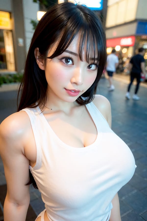 Tags: 21872187
asian, (white tank top:1.09), (large breasts:1.12), busy street in urban city, <lora:skirtlift-v4:0.88 <lora:Addams:0.25>, extremely detailed eyes, cute, sexy lips, seductive smile, double eyelids, eyelashes, perky breasts, 4K, blush, delicate and beautiful girl, 1girl, solo, (dramatic:1.06)
Negative prompt: drawings, sketches, paintings, anime, black and white, (worst quality:1.98)
Steps: 64, Sampler: DPM++ 2M Karras, CFG scale: 7.01, Seed: 2905286799, Size: 512x768, Model hash: fc2511737a, Model: chilloutmix_NiPrunedFp32Fix, Seed resize from: -1x-1, Denoising strength: 0.4, Version: v1.2.1, Hires upscale: 2.5, Hires steps: 16, Hires upscaler: ESRGAN_4x