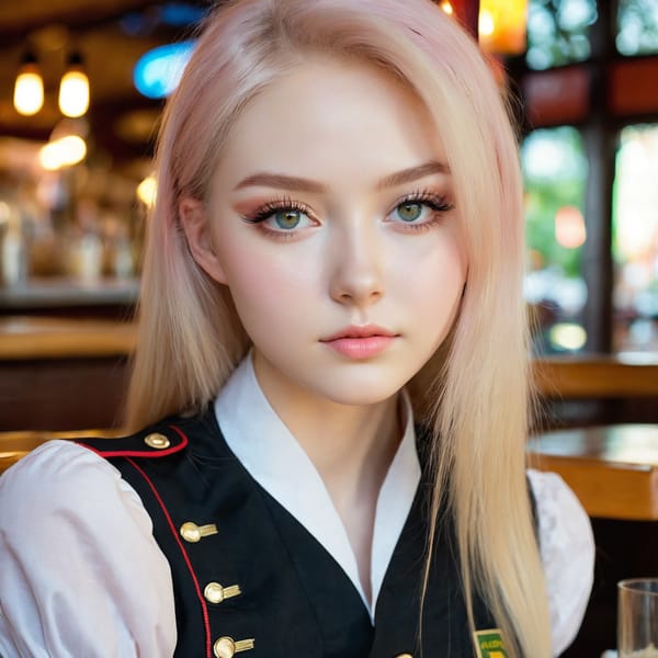 Tags: 21872187, SDXL
{"3": {"inputs": {"seed": 289967807962771, "steps": 32, "cfg": 7.86, "sampler_name": "dpmpp_2m", "scheduler": "karras", "denoise": 1.0, "model": ["27", 0], "positive": ["6", 0], "negative": ["7", 0], "latent_image": ["5", 0]}, "class_type": "KSampler"}, "4": {"inputs": {"ckpt_name": "juggernautxl.safetensors"}, "class_type": "CheckpointLoaderSimple"}, "5": {"inputs": {"width": 1024, "height": 1024, "batch_size": 1}, "class_type": "EmptyLatentImage"}, "6": {"inputs": {"text": "18 year old girl, (ukrainian:1.01), (russian:0.95), (eyelashes:1.09), (seductive facial expression:1.13), (pale skin:0.97), (idol:1.01), (blush:1.05), (beautiful eyes:1.10), (cute:1.10), (double eyelids:0.95), (sexy lips:0.98), (temptress:1.05), (detailed face:1.12), (in a seductive pose:1.03), (large perky breasts:0.97), (cleavage:1.14), (thigh gap:1.08), (a waitress in uniform:0.98) working at a restaurant, (RAW:1.09), (skin fuzz:1.05), (soft lighting:1.09), (detailed skin:1.00), (textured skin:1.01), (natural looking skin:1.02), (candid cinema:1.00), (portra:1.05), (film:1.07)", "clip": ["27", 1]}, "class_type": "CLIPTextEncode"}, "7": {"inputs": {"text": "(bad hands:1.13), (twisted:1.12), (low resolution:1.06), (distorted:1.13), (watermark:1.13), (worst quality:1.10), (open mouth:1.06)", "clip": ["27", 1]}, "class_type": "CLIPTextEncode"}, "8": {"inputs": {"samples": ["3", 0], "vae": ["4", 2]}, "class_type": "VAEDecode"}, "25": {"inputs": {"lora_name": "nudify_xl.safetensors", "strength_model": 0.02, "strength_clip": 0.14, "model": ["4", 0], "clip": ["4", 1]}, "class_type": "LoraLoader"}, "26": {"inputs": {"lora_name": "shirtlift_SDXL_v2.safetensors", "strength_model": 0.0, "strength_clip": 0.11, "model": ["25", 0], "clip": ["25", 1]}, "class_type": "LoraLoader"}, "27": {"inputs": {"lora_name": "PerfectEyesXL.safetensors", "strength_model": 0.0, "strength_clip": 0.1, "model": ["26", 0], "clip": ["26", 1]}, "class_type": "LoraLoader"}, "30": {"inputs": {"model_name": "4x_NMKD-Superscale-SP_178000_G.pth"}, "class_type": "UpscaleModelLoader"}, "31": {"inputs": {"upscale_model": ["30", 0], "image": ["8", 0]}, "class_type": "ImageUpscaleWithModel"}, "32": {"inputs": {"upscale_method": "lanczos", "scale_by": 0.5, "image": ["31", 0]}, "class_type": "ImageScaleBy"}, "33": {"inputs": {"pixels": ["32", 0], "vae": ["4", 2]}, "class_type": "VAEEncode"}, "34": {"inputs": {"seed": 289967807962771, "steps": 32, "cfg": 7.86, "sampler_name": "dpmpp_2m", "scheduler": "karras", "denoise": 0.3, "model": ["27", 0], "positive": ["6", 0], "negative": ["7", 0], "latent_image": ["33", 0]}, "class_type": "KSampler"}, "36": {"inputs": {"samples": ["34", 0], "vae": ["4", 2]}, "class_type": "VAEDecode"}, "39": {"inputs": {"filename_prefix": "comfyapi-1716732317633", "images": ["36", 0]}, "class_type": "SaveImage"}}