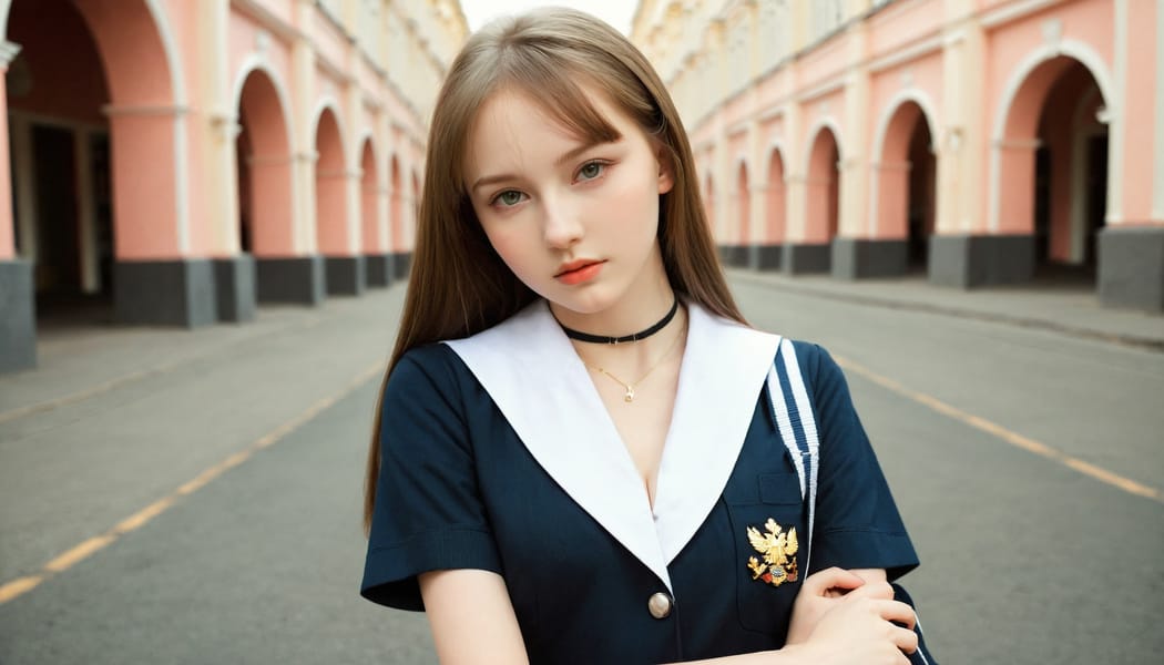 Tags: 21872187, SDXL
{"3": {"inputs": {"seed": 997117202820379, "steps": 64, "cfg": 7.86, "sampler_name": "dpmpp_2m", "scheduler": "karras", "denoise": 1.0, "model": ["27", 0], "positive": ["6", 0], "negative": ["7", 0], "latent_image": ["5", 0]}, "class_type": "KSampler"}, "4": {"inputs": {"ckpt_name": "leosamsHelloworldSDXL_helloworldSDXL32DPO.safetensors"}, "class_type": "CheckpointLoaderSimple"}, "5": {"inputs": {"width": 1344, "height": 768, "batch_size": 1}, "class_type": "EmptyLatentImage"}, "6": {"inputs": {"text": "18 year old girl, (russian:0.96), (detailed face:1.14), (seductive pose:1.14), (eyelashes:0.95), (cute:1.03), (temptress:1.09), (pale skin:1.01), (blush:0.97), (beautiful eyes:0.96), (idol:1.08), (seductive facial expression:0.99), (sexy lips:0.99), (slim:1.11), (double eyelids:0.98), (in a seductive pose:1.13), (large perky breasts:1.04), (cleavage:0.99), (thigh gap:1.09), (school uniform:1.14), choker, busy street, (portra:1.05), (RAW:1.04), (soft lighting:1.09), (film:1.02), (detailed skin:1.07), (skin fuzz:1.02), (natural looking skin:1.09), (candid cinema:1.05), (textured skin:1.05)", "clip": ["27", 1]}, "class_type": "CLIPTextEncode"}, "7": {"inputs": {"text": "(twisted:1.11), (open mouth:1.10), (watermark:1.08), (bad hands:1.05), (distorted:1.09), (worst quality:1.05), (low resolution:1.11)", "clip": ["27", 1]}, "class_type": "CLIPTextEncode"}, "8": {"inputs": {"samples": ["3", 0], "vae": ["4", 2]}, "class_type": "VAEDecode"}, "25": {"inputs": {"lora_name": "nudify_xl.safetensors", "strength_model": 0.38, "strength_clip": 0.21, "model": ["4", 0], "clip": ["4", 1]}, "class_type": "LoraLoader"}, "26": {"inputs": {"lora_name": "shirtlift_SDXL_v2.safetensors", "strength_model": 0.0, "strength_clip": 0.14, "model": ["25", 0], "clip": ["25", 1]}, "class_type": "LoraLoader"}, "27": {"inputs": {"lora_name": "PerfectEyesXL.safetensors", "strength_model": 0.18, "strength_clip": 0.15, "model": ["26", 0], "clip": ["26", 1]}, "class_type": "LoraLoader"}, "30": {"inputs": {"model_name": "4x_NMKD-Superscale-SP_178000_G.pth"}, "class_type": "UpscaleModelLoader"}, "31": {"inputs": {"upscale_model": ["30", 0], "image": ["8", 0]}, "class_type": "ImageUpscaleWithModel"}, "32": {"inputs": {"upscale_method": "lanczos", "scale_by": 0.5, "image": ["31", 0]}, "class_type": "ImageScaleBy"}, "33": {"inputs": {"pixels": ["32", 0], "vae": ["4", 2]}, "class_type": "VAEEncode"}, "34": {"inputs": {"seed": 997117202820379, "steps": 64, "cfg": 7.86, "sampler_name": "dpmpp_2m", "scheduler": "karras", "denoise": 0.3, "model": ["27", 0], "positive": ["6", 0], "negative": ["7", 0], "latent_image": ["33", 0]}, "class_type": "KSampler"}, "36": {"inputs": {"samples": ["34", 0], "vae": ["4", 2]}, "class_type": "VAEDecode"}, "39": {"inputs": {"filename_prefix": "comfyapi-1707298428616", "images": ["36", 0]}, "class_type": "SaveImage"}}