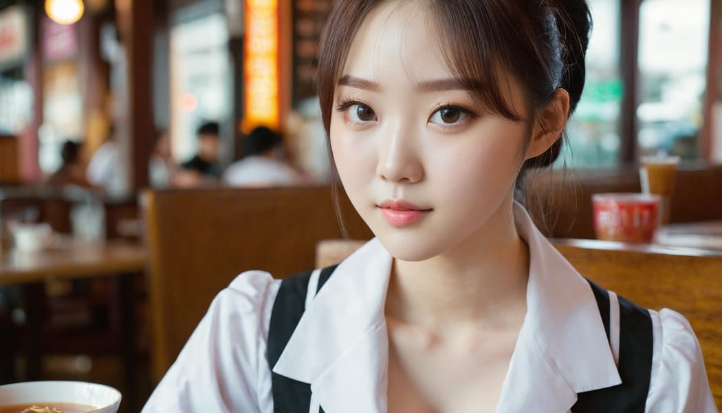 Tags: 21872187, SDXL
{"3": {"inputs": {"seed": 476914093294716, "steps": 64, "cfg": 6.22, "sampler_name": "dpmpp_2m", "scheduler": "karras", "denoise": 1.0, "model": ["27", 0], "positive": ["6", 0], "negative": ["7", 0], "latent_image": ["5", 0]}, "class_type": "KSampler"}, "4": {"inputs": {"ckpt_name": "juggernautxl.safetensors"}, "class_type": "CheckpointLoaderSimple"}, "5": {"inputs": {"width": 1344, "height": 768, "batch_size": 1}, "class_type": "EmptyLatentImage"}, "6": {"inputs": {"text": "18 year old girl, (chinese:0.95), (irish:1.02), (korean:1.14), (double eyelids:1.00), (slim:0.95), (idol:1.01), (seductive facial expression:1.12), (beautiful eyes:1.08), (pale skin:1.09), (seductive pose:1.13), (detailed face:0.95), (cute:1.06), (temptress:1.07), (sexy lips:1.03), (blush:1.01), (in a seductive pose:1.00), (large perky breasts:1.14), (cleavage:1.13), (thigh gap:1.11), (a waitress in uniform:1.03) working at a restaurant, (detailed skin:1.07), (textured skin:1.01), (natural looking skin:1.09), (portra:1.07), (candid cinema:1.00), (RAW:1.03), (soft lighting:1.08), (skin fuzz:1.08), (film:1.04)", "clip": ["27", 1]}, "class_type": "CLIPTextEncode"}, "7": {"inputs": {"text": "(bad hands:1.05), (twisted:1.06), (low resolution:1.14), (distorted:1.06), (watermark:1.12), (worst quality:1.06), (open mouth:1.06)", "clip": ["27", 1]}, "class_type": "CLIPTextEncode"}, "8": {"inputs": {"samples": ["3", 0], "vae": ["4", 2]}, "class_type": "VAEDecode"}, "25": {"inputs": {"lora_name": "nudify_xl.safetensors", "strength_model": 0.19, "strength_clip": 0.31, "model": ["4", 0], "clip": ["4", 1]}, "class_type": "LoraLoader"}, "26": {"inputs": {"lora_name": "shirtlift_SDXL_v2.safetensors", "strength_model": 0.02, "strength_clip": 0.08, "model": ["25", 0], "clip": ["25", 1]}, "class_type": "LoraLoader"}, "27": {"inputs": {"lora_name": "PerfectEyesXL.safetensors", "strength_model": 0.01, "strength_clip": 0.12, "model": ["26", 0], "clip": ["26", 1]}, "class_type": "LoraLoader"}, "30": {"inputs": {"model_name": "4x_NMKD-Superscale-SP_178000_G.pth"}, "class_type": "UpscaleModelLoader"}, "31": {"inputs": {"upscale_model": ["30", 0], "image": ["8", 0]}, "class_type": "ImageUpscaleWithModel"}, "32": {"inputs": {"upscale_method": "lanczos", "scale_by": 0.5, "image": ["31", 0]}, "class_type": "ImageScaleBy"}, "33": {"inputs": {"pixels": ["32", 0], "vae": ["4", 2]}, "class_type": "VAEEncode"}, "34": {"inputs": {"seed": 476914093294716, "steps": 64, "cfg": 6.22, "sampler_name": "dpmpp_2m", "scheduler": "karras", "denoise": 0.3, "model": ["27", 0], "positive": ["6", 0], "negative": ["7", 0], "latent_image": ["33", 0]}, "class_type": "KSampler"}, "36": {"inputs": {"samples": ["34", 0], "vae": ["4", 2]}, "class_type": "VAEDecode"}, "39": {"inputs": {"filename_prefix": "comfyapi-1714476151795", "images": ["36", 0]}, "class_type": "SaveImage"}}