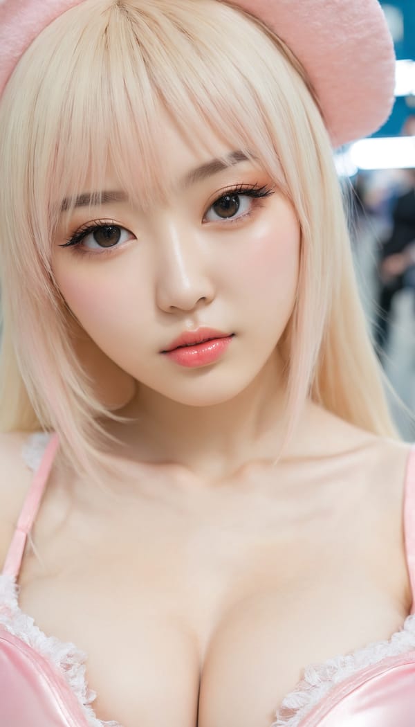 Tags: 21872187, SDXL
{"3": {"inputs": {"seed": 160315505461040, "steps": 32, "cfg": 5.37, "sampler_name": "dpmpp_2m", "scheduler": "karras", "denoise": 1.0, "model": ["27", 0], "positive": ["6", 0], "negative": ["7", 0], "latent_image": ["5", 0]}, "class_type": "KSampler"}, "4": {"inputs": {"ckpt_name": "juggernautxl.safetensors"}, "class_type": "CheckpointLoaderSimple"}, "5": {"inputs": {"width": 768, "height": 1344, "batch_size": 1}, "class_type": "EmptyLatentImage"}, "6": {"inputs": {"text": "22 year old girl, (korean:1.01), (russian:1.01), (taiwanese:1.09), (ukrainian:1.04), (cute:1.03), (blush:1.06), (seductive pose:0.95), (double eyelids:1.06), (eyelashes:1.08), (seductive facial expression:1.03), (slim:1.00), (temptress:0.95), (pale skin:0.96), (beautiful eyes:1.01), (detailed face:1.00), (sexy lips:1.09), (idol:0.98), (in a seductive pose:0.95), (large perky breasts:1.01), (cleavage:1.04), (thigh gap:1.02), (in a cosplay:1.01) at comiket posing for camera, (detailed skin:1.06), (portra:1.09), (RAW:1.07), (textured skin:1.07), (candid cinema:1.08), (soft lighting:1.01), (skin fuzz:1.07), (natural looking skin:1.08), (film:1.00)", "clip": ["27", 1]}, "class_type": "CLIPTextEncode"}, "7": {"inputs": {"text": "(watermark:1.07), (twisted:1.05), (worst quality:1.05), (open mouth:1.07), (bad hands:1.11), (low resolution:1.14), (distorted:1.05)", "clip": ["27", 1]}, "class_type": "CLIPTextEncode"}, "8": {"inputs": {"samples": ["3", 0], "vae": ["4", 2]}, "class_type": "VAEDecode"}, "25": {"inputs": {"lora_name": "nudify_xl.safetensors", "strength_model": 0.04, "strength_clip": 0.31, "model": ["4", 0], "clip": ["4", 1]}, "class_type": "LoraLoader"}, "26": {"inputs": {"lora_name": "shirtlift_SDXL_v2.safetensors", "strength_model": 0.06, "strength_clip": 0.19, "model": ["25", 0], "clip": ["25", 1]}, "class_type": "LoraLoader"}, "27": {"inputs": {"lora_name": "PerfectEyesXL.safetensors", "strength_model": 0.19, "strength_clip": 0.09, "model": ["26", 0], "clip": ["26", 1]}, "class_type": "LoraLoader"}, "30": {"inputs": {"model_name": "4x_NMKD-Superscale-SP_178000_G.pth"}, "class_type": "UpscaleModelLoader"}, "31": {"inputs": {"upscale_model": ["30", 0], "image": ["8", 0]}, "class_type": "ImageUpscaleWithModel"}, "32": {"inputs": {"upscale_method": "lanczos", "scale_by": 0.5, "image": ["31", 0]}, "class_type": "ImageScaleBy"}, "33": {"inputs": {"pixels": ["32", 0], "vae": ["4", 2]}, "class_type": "VAEEncode"}, "34": {"inputs": {"seed": 160315505461040, "steps": 32, "cfg": 5.37, "sampler_name": "dpmpp_2m", "scheduler": "karras", "denoise": 0.3, "model": ["27", 0], "positive": ["6", 0], "negative": ["7", 0], "latent_image": ["33", 0]}, "class_type": "KSampler"}, "36": {"inputs": {"samples": ["34", 0], "vae": ["4", 2]}, "class_type": "VAEDecode"}, "39": {"inputs": {"filename_prefix": "comfyapi-1724678032146", "images": ["36", 0]}, "class_type": "SaveImage"}}