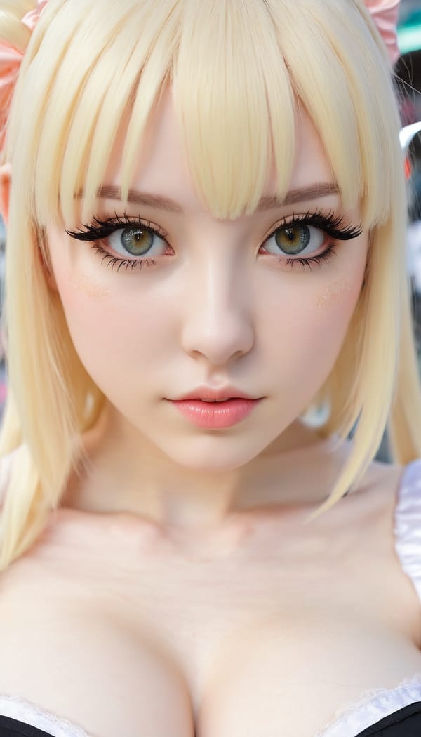 Tags: 21872187, SDXL
{"3": {"inputs": {"seed": 305938870868393, "steps": 32, "cfg": 7.37, "sampler_name": "dpmpp_2m", "scheduler": "karras", "denoise": 1.0, "model": ["27", 0], "positive": ["6", 0], "negative": ["7", 0], "latent_image": ["5", 0]}, "class_type": "KSampler"}, "4": {"inputs": {"ckpt_name": "juggernautxl.safetensors"}, "class_type": "CheckpointLoaderSimple"}, "5": {"inputs": {"width": 768, "height": 1344, "batch_size": 1}, "class_type": "EmptyLatentImage"}, "6": {"inputs": {"text": "23 year old girl, (irish:1.09), (cute:0.97), (sexy lips:0.97), (beautiful eyes:1.07), (detailed face:1.11), (seductive pose:1.11), (pale skin:1.08), (double eyelids:1.10), (idol:0.99), (eyelashes:1.04), (blush:0.96), (slim:0.95), (temptress:1.13), (seductive facial expression:0.95), (on all fours:1.04), (spreading ass cheeks:1.04), (from behind:1.05), (backboob:1.03), (in a cosplay:1.13) at comiket posing for camera, (portra:1.04), (natural looking skin:1.00), (film:1.07), (candid cinema:1.04), (skin fuzz:1.03), (detailed skin:1.09), (textured skin:1.05), (RAW:1.02), (soft lighting:1.01)", "clip": ["27", 1]}, "class_type": "CLIPTextEncode"}, "7": {"inputs": {"text": "(watermark:1.05), (bad hands:1.12), (open mouth:1.06), (twisted:1.11), (distorted:1.05), (low resolution:1.12), (worst quality:1.10)", "clip": ["27", 1]}, "class_type": "CLIPTextEncode"}, "8": {"inputs": {"samples": ["3", 0], "vae": ["4", 2]}, "class_type": "VAEDecode"}, "25": {"inputs": {"lora_name": "nudify_xl.safetensors", "strength_model": 0.1, "strength_clip": 0.21, "model": ["4", 0], "clip": ["4", 1]}, "class_type": "LoraLoader"}, "26": {"inputs": {"lora_name": "shirtlift_SDXL_v2.safetensors", "strength_model": 0.16, "strength_clip": 0.11, "model": ["25", 0], "clip": ["25", 1]}, "class_type": "LoraLoader"}, "27": {"inputs": {"lora_name": "PerfectEyesXL.safetensors", "strength_model": 0.12, "strength_clip": 0.14, "model": ["26", 0], "clip": ["26", 1]}, "class_type": "LoraLoader"}, "30": {"inputs": {"model_name": "4x_NMKD-Superscale-SP_178000_G.pth"}, "class_type": "UpscaleModelLoader"}, "31": {"inputs": {"upscale_model": ["30", 0], "image": ["8", 0]}, "class_type": "ImageUpscaleWithModel"}, "32": {"inputs": {"upscale_method": "lanczos", "scale_by": 0.5, "image": ["31", 0]}, "class_type": "ImageScaleBy"}, "33": {"inputs": {"pixels": ["32", 0], "vae": ["4", 2]}, "class_type": "VAEEncode"}, "34": {"inputs": {"seed": 305938870868393, "steps": 32, "cfg": 7.37, "sampler_name": "dpmpp_2m", "scheduler": "karras", "denoise": 0.3, "model": ["27", 0], "positive": ["6", 0], "negative": ["7", 0], "latent_image": ["33", 0]}, "class_type": "KSampler"}, "36": {"inputs": {"samples": ["34", 0], "vae": ["4", 2]}, "class_type": "VAEDecode"}, "39": {"inputs": {"filename_prefix": "comfyapi-1732040452685", "images": ["36", 0]}, "class_type": "SaveImage"}}