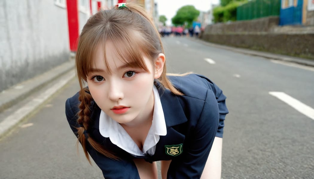 Tags: 21872187, SDXL
{"3": {"inputs": {"seed": 293703144367146, "steps": 32, "cfg": 6.53, "sampler_name": "dpmpp_2m", "scheduler": "karras", "denoise": 1.0, "model": ["27", 0], "positive": ["6", 0], "negative": ["7", 0], "latent_image": ["5", 0]}, "class_type": "KSampler"}, "4": {"inputs": {"ckpt_name": "leosamsHelloworldSDXL_helloworldSDXL32DPO.safetensors"}, "class_type": "CheckpointLoaderSimple"}, "5": {"inputs": {"width": 1344, "height": 768, "batch_size": 1}, "class_type": "EmptyLatentImage"}, "6": {"inputs": {"text": "20 year old girl, (irish:1.02), (seductive pose:1.10), (blush:1.04), (double eyelids:1.01), (idol:0.98), (detailed face:0.99), (pale skin:1.05), (eyelashes:1.00), (seductive facial expression:1.02), (sexy lips:0.97), (beautiful eyes:0.96), (cute:1.02), (slim:1.08), (on all fours:1.08), (spreading ass cheeks:1.04), (from behind:1.11), (backboob:1.12), (school uniform:0.98), choker, busy street, (textured skin:1.06), (RAW:1.07), (film:1.03), (skin fuzz:1.04), (detailed skin:1.07), (natural looking skin:1.09), (soft lighting:1.01), (candid cinema:1.02)", "clip": ["27", 1]}, "class_type": "CLIPTextEncode"}, "7": {"inputs": {"text": "(distorted:1.07), (bad hands:1.05), (low resolution:1.10), (open mouth:1.07), (worst quality:1.11), (watermark:1.05), (twisted:1.10)", "clip": ["27", 1]}, "class_type": "CLIPTextEncode"}, "8": {"inputs": {"samples": ["3", 0], "vae": ["4", 2]}, "class_type": "VAEDecode"}, "25": {"inputs": {"lora_name": "nudify_xl.safetensors", "strength_model": 0.31, "strength_clip": 0.35, "model": ["4", 0], "clip": ["4", 1]}, "class_type": "LoraLoader"}, "26": {"inputs": {"lora_name": "shirtlift_SDXL_v2.safetensors", "strength_model": 0.08, "strength_clip": 0.19, "model": ["25", 0], "clip": ["25", 1]}, "class_type": "LoraLoader"}, "27": {"inputs": {"lora_name": "PerfectEyesXL.safetensors", "strength_model": 0.07, "strength_clip": 0.13, "model": ["26", 0], "clip": ["26", 1]}, "class_type": "LoraLoader"}, "30": {"inputs": {"model_name": "4x_NMKD-Superscale-SP_178000_G.pth"}, "class_type": "UpscaleModelLoader"}, "31": {"inputs": {"upscale_model": ["30", 0], "image": ["8", 0]}, "class_type": "ImageUpscaleWithModel"}, "32": {"inputs": {"upscale_method": "lanczos", "scale_by": 0.5, "image": ["31", 0]}, "class_type": "ImageScaleBy"}, "33": {"inputs": {"pixels": ["32", 0], "vae": ["4", 2]}, "class_type": "VAEEncode"}, "34": {"inputs": {"seed": 293703144367146, "steps": 32, "cfg": 6.53, "sampler_name": "dpmpp_2m", "scheduler": "karras", "denoise": 0.3, "model": ["27", 0], "positive": ["6", 0], "negative": ["7", 0], "latent_image": ["33", 0]}, "class_type": "KSampler"}, "36": {"inputs": {"samples": ["34", 0], "vae": ["4", 2]}, "class_type": "VAEDecode"}, "39": {"inputs": {"filename_prefix": "comfyapi-1708036512879", "images": ["36", 0]}, "class_type": "SaveImage"}}