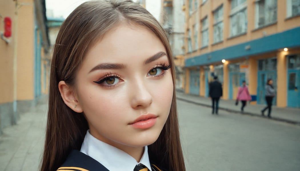 Tags: 21872187, SDXL
{"3": {"inputs": {"seed": 687219329072764, "steps": 32, "cfg": 5.28, "sampler_name": "dpmpp_2m", "scheduler": "karras", "denoise": 1.0, "model": ["27", 0], "positive": ["6", 0], "negative": ["7", 0], "latent_image": ["5", 0]}, "class_type": "KSampler"}, "4": {"inputs": {"ckpt_name": "juggernautxl.safetensors"}, "class_type": "CheckpointLoaderSimple"}, "5": {"inputs": {"width": 1344, "height": 768, "batch_size": 1}, "class_type": "EmptyLatentImage"}, "6": {"inputs": {"text": "22 year old girl, (ukrainian:1.00), (idol:0.96), (cute:0.98), (detailed face:0.98), (blush:0.95), (seductive facial expression:1.10), (slim:0.97), (eyelashes:1.01), (beautiful eyes:0.99), (double eyelids:1.04), (sexy lips:1.13), (seductive pose:0.95), (perky ass:1.07), (exposed ass:0.97), (looking back:1.13), (sexy ass:0.98), (thigh gap:1.07), (school uniform:1.07), choker, busy street, (soft lighting:1.03), (detailed skin:1.07), (natural looking skin:1.03), (RAW:1.08), (portra:1.06), (textured skin:1.01), (film:1.02), (candid cinema:1.08), (skin fuzz:1.08)", "clip": ["27", 1]}, "class_type": "CLIPTextEncode"}, "7": {"inputs": {"text": "(bad hands:1.10), (low resolution:1.06), (watermark:1.08), (open mouth:1.08), (distorted:1.07), (twisted:1.13), (worst quality:1.06)", "clip": ["27", 1]}, "class_type": "CLIPTextEncode"}, "8": {"inputs": {"samples": ["3", 0], "vae": ["4", 2]}, "class_type": "VAEDecode"}, "25": {"inputs": {"lora_name": "nudify_xl.safetensors", "strength_model": 0.06, "strength_clip": 0.11, "model": ["4", 0], "clip": ["4", 1]}, "class_type": "LoraLoader"}, "26": {"inputs": {"lora_name": "shirtlift_SDXL_v2.safetensors", "strength_model": 0.08, "strength_clip": 0.12, "model": ["25", 0], "clip": ["25", 1]}, "class_type": "LoraLoader"}, "27": {"inputs": {"lora_name": "PerfectEyesXL.safetensors", "strength_model": 0.08, "strength_clip": 0.05, "model": ["26", 0], "clip": ["26", 1]}, "class_type": "LoraLoader"}, "30": {"inputs": {"model_name": "4x_NMKD-Superscale-SP_178000_G.pth"}, "class_type": "UpscaleModelLoader"}, "31": {"inputs": {"upscale_model": ["30", 0], "image": ["8", 0]}, "class_type": "ImageUpscaleWithModel"}, "32": {"inputs": {"upscale_method": "lanczos", "scale_by": 0.5, "image": ["31", 0]}, "class_type": "ImageScaleBy"}, "33": {"inputs": {"pixels": ["32", 0], "vae": ["4", 2]}, "class_type": "VAEEncode"}, "34": {"inputs": {"seed": 687219329072764, "steps": 32, "cfg": 5.28, "sampler_name": "dpmpp_2m", "scheduler": "karras", "denoise": 0.3, "model": ["27", 0], "positive": ["6", 0], "negative": ["7", 0], "latent_image": ["33", 0]}, "class_type": "KSampler"}, "36": {"inputs": {"samples": ["34", 0], "vae": ["4", 2]}, "class_type": "VAEDecode"}, "39": {"inputs": {"filename_prefix": "comfyapi-1723885562390", "images": ["36", 0]}, "class_type": "SaveImage"}}