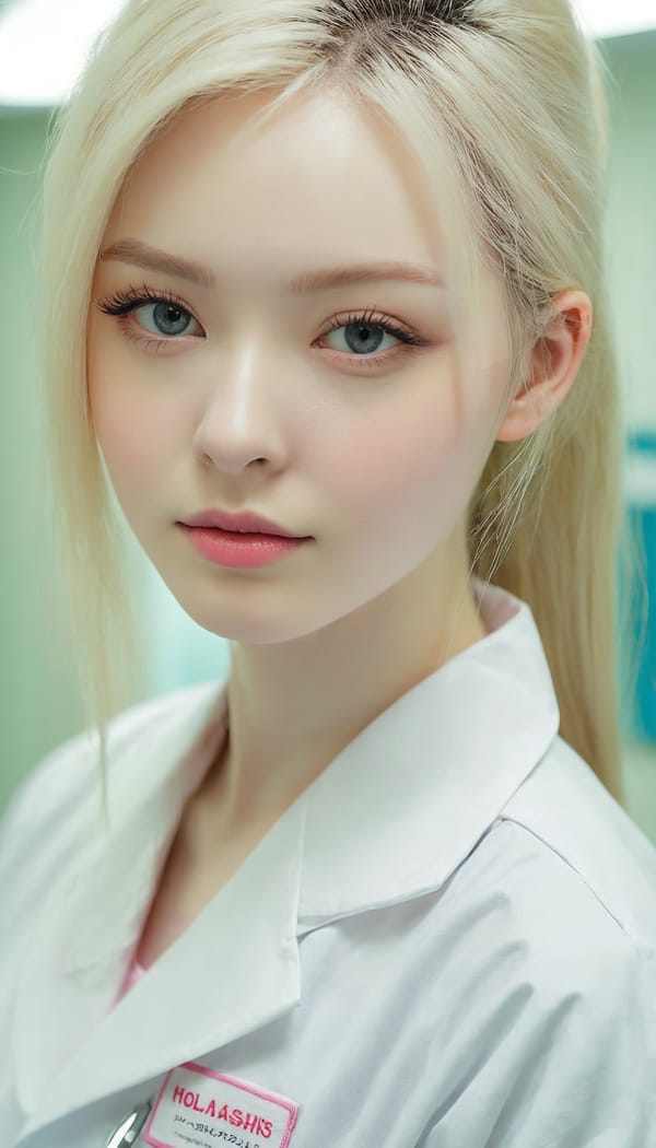 Tags: 21872187, SDXL
{"3": {"inputs": {"seed": 278506756393329, "steps": 64, "cfg": 5.58, "sampler_name": "dpmpp_2m", "scheduler": "karras", "denoise": 1.0, "model": ["27", 0], "positive": ["6", 0], "negative": ["7", 0], "latent_image": ["5", 0]}, "class_type": "KSampler"}, "4": {"inputs": {"ckpt_name": "juggernautxl.safetensors"}, "class_type": "CheckpointLoaderSimple"}, "5": {"inputs": {"width": 768, "height": 1344, "batch_size": 1}, "class_type": "EmptyLatentImage"}, "6": {"inputs": {"text": "19 year old girl, (idol:1.11), (pale skin:1.12), (slim:0.99), (seductive pose:1.11), (blush:0.96), (seductive facial expression:1.10), (sexy lips:0.99), (detailed face:1.06), (eyelashes:0.95), (beautiful eyes:1.00), (double eyelids:1.01), (cute:1.06), (temptress:1.13), (in a seductive pose:0.99), (large perky breasts:0.95), (cleavage:1.09), (thigh gap:1.02), (nurse in uniform:1.03) working in a hospital ward, (soft lighting:1.02), (candid cinema:1.01), (portra:1.03), (textured skin:1.01), (RAW:1.01), (natural looking skin:1.03), (film:1.05), (detailed skin:1.02), (skin fuzz:1.03)", "clip": ["27", 1]}, "class_type": "CLIPTextEncode"}, "7": {"inputs": {"text": "(twisted:1.14), (watermark:1.14), (distorted:1.12), (bad hands:1.10), (worst quality:1.12), (open mouth:1.11), (low resolution:1.07)", "clip": ["27", 1]}, "class_type": "CLIPTextEncode"}, "8": {"inputs": {"samples": ["3", 0], "vae": ["4", 2]}, "class_type": "VAEDecode"}, "25": {"inputs": {"lora_name": "nudify_xl.safetensors", "strength_model": 0.32, "strength_clip": 0.27, "model": ["4", 0], "clip": ["4", 1]}, "class_type": "LoraLoader"}, "26": {"inputs": {"lora_name": "shirtlift_SDXL_v2.safetensors", "strength_model": 0.12, "strength_clip": 0.0, "model": ["25", 0], "clip": ["25", 1]}, "class_type": "LoraLoader"}, "27": {"inputs": {"lora_name": "PerfectEyesXL.safetensors", "strength_model": 0.09, "strength_clip": 0.15, "model": ["26", 0], "clip": ["26", 1]}, "class_type": "LoraLoader"}, "30": {"inputs": {"model_name": "4x_NMKD-Superscale-SP_178000_G.pth"}, "class_type": "UpscaleModelLoader"}, "31": {"inputs": {"upscale_model": ["30", 0], "image": ["8", 0]}, "class_type": "ImageUpscaleWithModel"}, "32": {"inputs": {"upscale_method": "lanczos", "scale_by": 0.5, "image": ["31", 0]}, "class_type": "ImageScaleBy"}, "33": {"inputs": {"pixels": ["32", 0], "vae": ["4", 2]}, "class_type": "VAEEncode"}, "34": {"inputs": {"seed": 278506756393329, "steps": 64, "cfg": 5.58, "sampler_name": "dpmpp_2m", "scheduler": "karras", "denoise": 0.3, "model": ["27", 0], "positive": ["6", 0], "negative": ["7", 0], "latent_image": ["33", 0]}, "class_type": "KSampler"}, "36": {"inputs": {"samples": ["34", 0], "vae": ["4", 2]}, "class_type": "VAEDecode"}, "39": {"inputs": {"filename_prefix": "comfyapi-1724429568610", "images": ["36", 0]}, "class_type": "SaveImage"}}