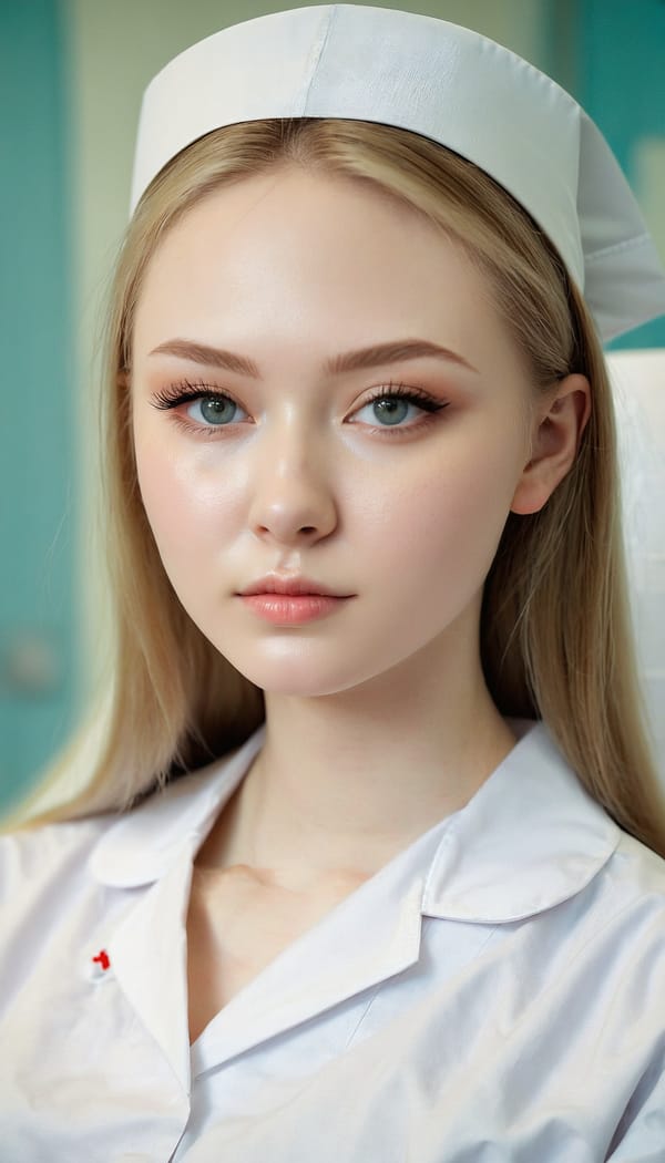 Tags: 21872187, SDXL
{"3": {"inputs": {"seed": 468388336353937, "steps": 32, "cfg": 7.99, "sampler_name": "dpmpp_2m", "scheduler": "karras", "denoise": 1.0, "model": ["27", 0], "positive": ["6", 0], "negative": ["7", 0], "latent_image": ["5", 0]}, "class_type": "KSampler"}, "4": {"inputs": {"ckpt_name": "juggernautxl.safetensors"}, "class_type": "CheckpointLoaderSimple"}, "5": {"inputs": {"width": 768, "height": 1344, "batch_size": 1}, "class_type": "EmptyLatentImage"}, "6": {"inputs": {"text": "18 year old girl, (russian:1.14), (detailed face:0.99), (idol:1.00), (eyelashes:1.01), (slim:0.95), (sexy lips:1.09), (cute:0.96), (pale skin:1.09), (seductive facial expression:1.05), (seductive pose:1.10), (beautiful eyes:1.00), (blush:1.08), (double eyelids:1.08), (in a seductive pose:1.05), (large perky breasts:1.06), (cleavage:1.13), (thigh gap:1.00), (nurse in uniform:1.14) working in a hospital ward, (film:1.03), (skin fuzz:1.09), (natural looking skin:1.05), (textured skin:1.08), (RAW:1.05), (candid cinema:1.03), (soft lighting:1.02), (portra:1.00), (detailed skin:1.00)", "clip": ["27", 1]}, "class_type": "CLIPTextEncode"}, "7": {"inputs": {"text": "(low resolution:1.05), (worst quality:1.06), (watermark:1.10), (twisted:1.07), (open mouth:1.10), (distorted:1.07), (bad hands:1.07)", "clip": ["27", 1]}, "class_type": "CLIPTextEncode"}, "8": {"inputs": {"samples": ["3", 0], "vae": ["4", 2]}, "class_type": "VAEDecode"}, "25": {"inputs": {"lora_name": "nudify_xl.safetensors", "strength_model": 0.17, "strength_clip": 0.25, "model": ["4", 0], "clip": ["4", 1]}, "class_type": "LoraLoader"}, "26": {"inputs": {"lora_name": "shirtlift_SDXL_v2.safetensors", "strength_model": 0.07, "strength_clip": 0.14, "model": ["25", 0], "clip": ["25", 1]}, "class_type": "LoraLoader"}, "27": {"inputs": {"lora_name": "PerfectEyesXL.safetensors", "strength_model": 0.18, "strength_clip": 0.09, "model": ["26", 0], "clip": ["26", 1]}, "class_type": "LoraLoader"}, "30": {"inputs": {"model_name": "4x_NMKD-Superscale-SP_178000_G.pth"}, "class_type": "UpscaleModelLoader"}, "31": {"inputs": {"upscale_model": ["30", 0], "image": ["8", 0]}, "class_type": "ImageUpscaleWithModel"}, "32": {"inputs": {"upscale_method": "lanczos", "scale_by": 0.5, "image": ["31", 0]}, "class_type": "ImageScaleBy"}, "33": {"inputs": {"pixels": ["32", 0], "vae": ["4", 2]}, "class_type": "VAEEncode"}, "34": {"inputs": {"seed": 468388336353937, "steps": 32, "cfg": 7.99, "sampler_name": "dpmpp_2m", "scheduler": "karras", "denoise": 0.3, "model": ["27", 0], "positive": ["6", 0], "negative": ["7", 0], "latent_image": ["33", 0]}, "class_type": "KSampler"}, "36": {"inputs": {"samples": ["34", 0], "vae": ["4", 2]}, "class_type": "VAEDecode"}, "39": {"inputs": {"filename_prefix": "comfyapi-1714414323538", "images": ["36", 0]}, "class_type": "SaveImage"}}