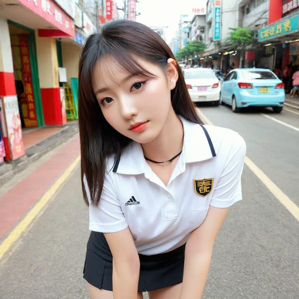 Tags: 21872187, SDXL
{"3": {"inputs": {"seed": 152486632037492, "steps": 32, "cfg": 7.03, "sampler_name": "dpmpp_2m", "scheduler": "karras", "denoise": 1.0, "model": ["27", 0], "positive": ["6", 0], "negative": ["7", 0], "latent_image": ["5", 0]}, "class_type": "KSampler"}, "4": {"inputs": {"ckpt_name": "leosamsHelloworldSDXL_helloworldSDXL32DPO.safetensors"}, "class_type": "CheckpointLoaderSimple"}, "5": {"inputs": {"width": 1024, "height": 1024, "batch_size": 1}, "class_type": "EmptyLatentImage"}, "6": {"inputs": {"text": "27 year old girl, (taiwanese:1.03), (eyelashes:1.10), (temptress:1.14), (detailed face:1.00), (blush:1.05), (slim:1.10), (seductive pose:1.01), (pale skin:1.10), (cute:0.96), (idol:1.06), (beautiful eyes:1.03), (double eyelids:1.03), (sexy lips:1.04), (seductive facial expression:1.08), (perky ass:1.02), (exposed ass:1.05), (looking back:1.04), (sexy ass:0.96), (thigh gap:1.03), (school uniform:0.96), choker, busy street, (skin fuzz:1.09), (candid cinema:1.04), (natural looking skin:1.00), (soft lighting:1.00), (textured skin:1.06), (film:1.03), (detailed skin:1.02)", "clip": ["27", 1]}, "class_type": "CLIPTextEncode"}, "7": {"inputs": {"text": "(watermark:1.07), (low resolution:1.07), (open mouth:1.11), (distorted:1.14), (twisted:1.08), (bad hands:1.07), (worst quality:1.12)", "clip": ["27", 1]}, "class_type": "CLIPTextEncode"}, "8": {"inputs": {"samples": ["3", 0], "vae": ["4", 2]}, "class_type": "VAEDecode"}, "25": {"inputs": {"lora_name": "nudify_xl.safetensors", "strength_model": 0.39, "strength_clip": 0.28, "model": ["4", 0], "clip": ["4", 1]}, "class_type": "LoraLoader"}, "26": {"inputs": {"lora_name": "shirtlift_SDXL_v2.safetensors", "strength_model": 0.01, "strength_clip": 0.03, "model": ["25", 0], "clip": ["25", 1]}, "class_type": "LoraLoader"}, "27": {"inputs": {"lora_name": "PerfectEyesXL.safetensors", "strength_model": 0.09, "strength_clip": 0.13, "model": ["26", 0], "clip": ["26", 1]}, "class_type": "LoraLoader"}, "30": {"inputs": {"model_name": "4x_NMKD-Superscale-SP_178000_G.pth"}, "class_type": "UpscaleModelLoader"}, "31": {"inputs": {"upscale_model": ["30", 0], "image": ["8", 0]}, "class_type": "ImageUpscaleWithModel"}, "32": {"inputs": {"upscale_method": "lanczos", "scale_by": 0.5, "image": ["31", 0]}, "class_type": "ImageScaleBy"}, "33": {"inputs": {"pixels": ["32", 0], "vae": ["4", 2]}, "class_type": "VAEEncode"}, "34": {"inputs": {"seed": 152486632037492, "steps": 32, "cfg": 7.03, "sampler_name": "dpmpp_2m", "scheduler": "karras", "denoise": 0.3, "model": ["27", 0], "positive": ["6", 0], "negative": ["7", 0], "latent_image": ["33", 0]}, "class_type": "KSampler"}, "36": {"inputs": {"samples": ["34", 0], "vae": ["4", 2]}, "class_type": "VAEDecode"}, "39": {"inputs": {"filename_prefix": "comfyapi-1707735310601", "images": ["36", 0]}, "class_type": "SaveImage"}}