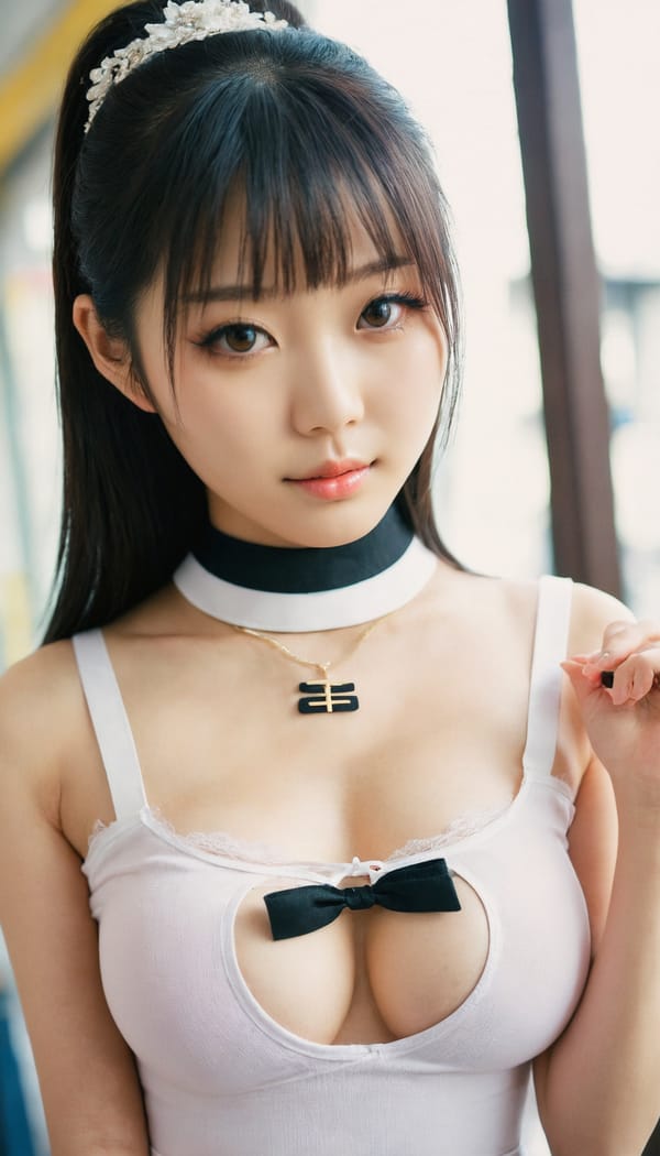 Tags: 21872187, SDXL
{"3": {"inputs": {"seed": 111458404076318, "steps": 64, "cfg": 5.7, "sampler_name": "dpmpp_2m", "scheduler": "karras", "denoise": 1.0, "model": ["27", 0], "positive": ["6", 0], "negative": ["7", 0], "latent_image": ["5", 0]}, "class_type": "KSampler"}, "4": {"inputs": {"ckpt_name": "juggernautxl.safetensors"}, "class_type": "CheckpointLoaderSimple"}, "5": {"inputs": {"width": 768, "height": 1344, "batch_size": 1}, "class_type": "EmptyLatentImage"}, "6": {"inputs": {"text": "25 year old girl, (taiwanese:1.06), (chinese:1.14), (beautiful eyes:1.05), (slim:1.04), (cute:0.95), (sexy lips:0.99), (temptress:0.96), (eyelashes:1.10), (detailed face:1.14), (idol:0.95), (double eyelids:1.10), (seductive facial expression:1.07), (pale skin:0.98), (blush:1.14), (in a seductive pose:1.05), (large perky breasts:0.96), (cleavage:1.14), (thigh gap:1.11), (school uniform:0.95), choker, busy street, (soft lighting:1.02), (RAW:1.02), (film:1.01), (candid cinema:1.05), (skin fuzz:1.07), (portra:1.06), (natural looking skin:1.06), (textured skin:1.02), (detailed skin:1.00)", "clip": ["27", 1]}, "class_type": "CLIPTextEncode"}, "7": {"inputs": {"text": "(low resolution:1.09), (open mouth:1.11), (twisted:1.05), (worst quality:1.12), (watermark:1.12), (distorted:1.10)", "clip": ["27", 1]}, "class_type": "CLIPTextEncode"}, "8": {"inputs": {"samples": ["3", 0], "vae": ["4", 2]}, "class_type": "VAEDecode"}, "25": {"inputs": {"lora_name": "nudify_xl.safetensors", "strength_model": 0.18, "strength_clip": 0.03, "model": ["4", 0], "clip": ["4", 1]}, "class_type": "LoraLoader"}, "26": {"inputs": {"lora_name": "shirtlift_SDXL_v2.safetensors", "strength_model": 0.18, "strength_clip": 0.17, "model": ["25", 0], "clip": ["25", 1]}, "class_type": "LoraLoader"}, "27": {"inputs": {"lora_name": "PerfectEyesXL.safetensors", "strength_model": 0.05, "strength_clip": 0.18, "model": ["26", 0], "clip": ["26", 1]}, "class_type": "LoraLoader"}, "30": {"inputs": {"model_name": "4x_NMKD-Superscale-SP_178000_G.pth"}, "class_type": "UpscaleModelLoader"}, "31": {"inputs": {"upscale_model": ["30", 0], "image": ["8", 0]}, "class_type": "ImageUpscaleWithModel"}, "32": {"inputs": {"upscale_method": "lanczos", "scale_by": 0.5, "image": ["31", 0]}, "class_type": "ImageScaleBy"}, "33": {"inputs": {"pixels": ["32", 0], "vae": ["4", 2]}, "class_type": "VAEEncode"}, "34": {"inputs": {"seed": 111458404076318, "steps": 64, "cfg": 5.7, "sampler_name": "dpmpp_2m", "scheduler": "karras", "denoise": 0.3, "model": ["27", 0], "positive": ["6", 0], "negative": ["7", 0], "latent_image": ["33", 0]}, "class_type": "KSampler"}, "36": {"inputs": {"samples": ["34", 0], "vae": ["4", 2]}, "class_type": "VAEDecode"}, "39": {"inputs": {"filename_prefix": "comfyapi-1716773376606", "images": ["36", 0]}, "class_type": "SaveImage"}}