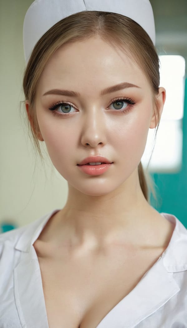 Tags: 21872187, SDXL
{"3": {"inputs": {"seed": 320453056864804, "steps": 32, "cfg": 7.45, "sampler_name": "dpmpp_2m", "scheduler": "karras", "denoise": 1.0, "model": ["27", 0], "positive": ["6", 0], "negative": ["7", 0], "latent_image": ["5", 0]}, "class_type": "KSampler"}, "4": {"inputs": {"ckpt_name": "juggernautxl.safetensors"}, "class_type": "CheckpointLoaderSimple"}, "5": {"inputs": {"width": 768, "height": 1344, "batch_size": 1}, "class_type": "EmptyLatentImage"}, "6": {"inputs": {"text": "23 year old girl, (russian:0.98), (seductive facial expression:1.12), (detailed face:0.99), (pale skin:1.02), (slim:0.97), (idol:1.06), (cute:1.08), (beautiful eyes:1.05), (sexy lips:0.96), (seductive pose:1.07), (double eyelids:1.13), (temptress:1.06), (eyelashes:0.97), (blush:0.96), (on all fours:1.03), (spreading ass cheeks:0.96), (from behind:0.99), (backboob:1.05), (nurse in uniform:1.14) working in a hospital ward, (film:1.05), (textured skin:1.09), (candid cinema:1.09), (natural looking skin:1.06), (detailed skin:1.02), (RAW:1.05), (skin fuzz:1.01), (portra:1.06), (soft lighting:1.06)", "clip": ["27", 1]}, "class_type": "CLIPTextEncode"}, "7": {"inputs": {"text": "(watermark:1.11), (bad hands:1.11), (worst quality:1.10), (distorted:1.13), (twisted:1.07), (low resolution:1.05)", "clip": ["27", 1]}, "class_type": "CLIPTextEncode"}, "8": {"inputs": {"samples": ["3", 0], "vae": ["4", 2]}, "class_type": "VAEDecode"}, "25": {"inputs": {"lora_name": "nudify_xl.safetensors", "strength_model": 0.16, "strength_clip": 0.3, "model": ["4", 0], "clip": ["4", 1]}, "class_type": "LoraLoader"}, "26": {"inputs": {"lora_name": "shirtlift_SDXL_v2.safetensors", "strength_model": 0.16, "strength_clip": 0.17, "model": ["25", 0], "clip": ["25", 1]}, "class_type": "LoraLoader"}, "27": {"inputs": {"lora_name": "PerfectEyesXL.safetensors", "strength_model": 0.11, "strength_clip": 0.12, "model": ["26", 0], "clip": ["26", 1]}, "class_type": "LoraLoader"}, "30": {"inputs": {"model_name": "4x_NMKD-Superscale-SP_178000_G.pth"}, "class_type": "UpscaleModelLoader"}, "31": {"inputs": {"upscale_model": ["30", 0], "image": ["8", 0]}, "class_type": "ImageUpscaleWithModel"}, "32": {"inputs": {"upscale_method": "lanczos", "scale_by": 0.5, "image": ["31", 0]}, "class_type": "ImageScaleBy"}, "33": {"inputs": {"pixels": ["32", 0], "vae": ["4", 2]}, "class_type": "VAEEncode"}, "34": {"inputs": {"seed": 320453056864804, "steps": 32, "cfg": 7.45, "sampler_name": "dpmpp_2m", "scheduler": "karras", "denoise": 0.3, "model": ["27", 0], "positive": ["6", 0], "negative": ["7", 0], "latent_image": ["33", 0]}, "class_type": "KSampler"}, "36": {"inputs": {"samples": ["34", 0], "vae": ["4", 2]}, "class_type": "VAEDecode"}, "39": {"inputs": {"filename_prefix": "comfyapi-1714280530978", "images": ["36", 0]}, "class_type": "SaveImage"}}