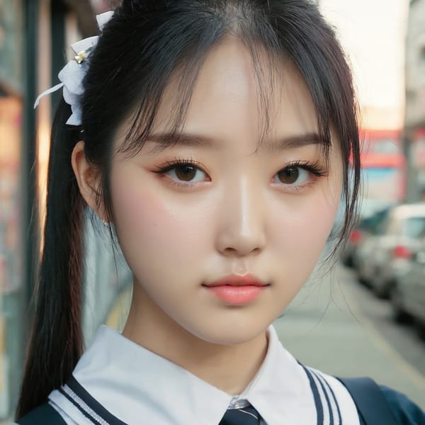 Tags: 21872187, SDXL
{"3": {"inputs": {"seed": 234570364562130, "steps": 64, "cfg": 5.54, "sampler_name": "dpmpp_2m", "scheduler": "karras", "denoise": 1.0, "model": ["27", 0], "positive": ["6", 0], "negative": ["7", 0], "latent_image": ["5", 0]}, "class_type": "KSampler"}, "4": {"inputs": {"ckpt_name": "juggernautxl.safetensors"}, "class_type": "CheckpointLoaderSimple"}, "5": {"inputs": {"width": 1024, "height": 1024, "batch_size": 1}, "class_type": "EmptyLatentImage"}, "6": {"inputs": {"text": "23 year old girl, (korean:1.00), (slim:1.02), (beautiful eyes:1.10), (pale skin:1.06), (seductive pose:1.08), (eyelashes:1.05), (detailed face:1.10), (idol:0.99), (sexy lips:1.01), (cute:1.11), (temptress:1.05), (seductive facial expression:1.02), (blush:1.05), (double eyelids:1.05), (perky ass:1.09), (exposed ass:1.03), (looking back:1.10), (sexy ass:0.99), (thigh gap:1.13), (school uniform:1.09), choker, busy street, (film:1.09), (textured skin:1.06), (skin fuzz:1.09), (natural looking skin:1.06), (soft lighting:1.00), (RAW:1.03), (detailed skin:1.02), (portra:1.06), (candid cinema:1.00)", "clip": ["27", 1]}, "class_type": "CLIPTextEncode"}, "7": {"inputs": {"text": "(twisted:1.09), (bad hands:1.09), (open mouth:1.07), (distorted:1.12), (low resolution:1.08), (watermark:1.12), (worst quality:1.06)", "clip": ["27", 1]}, "class_type": "CLIPTextEncode"}, "8": {"inputs": {"samples": ["3", 0], "vae": ["4", 2]}, "class_type": "VAEDecode"}, "25": {"inputs": {"lora_name": "nudify_xl.safetensors", "strength_model": 0.07, "strength_clip": 0.11, "model": ["4", 0], "clip": ["4", 1]}, "class_type": "LoraLoader"}, "26": {"inputs": {"lora_name": "shirtlift_SDXL_v2.safetensors", "strength_model": 0.12, "strength_clip": 0.08, "model": ["25", 0], "clip": ["25", 1]}, "class_type": "LoraLoader"}, "27": {"inputs": {"lora_name": "PerfectEyesXL.safetensors", "strength_model": 0.18, "strength_clip": 0.14, "model": ["26", 0], "clip": ["26", 1]}, "class_type": "LoraLoader"}, "30": {"inputs": {"model_name": "4x_NMKD-Superscale-SP_178000_G.pth"}, "class_type": "UpscaleModelLoader"}, "31": {"inputs": {"upscale_model": ["30", 0], "image": ["8", 0]}, "class_type": "ImageUpscaleWithModel"}, "32": {"inputs": {"upscale_method": "lanczos", "scale_by": 0.5, "image": ["31", 0]}, "class_type": "ImageScaleBy"}, "33": {"inputs": {"pixels": ["32", 0], "vae": ["4", 2]}, "class_type": "VAEEncode"}, "34": {"inputs": {"seed": 234570364562130, "steps": 64, "cfg": 5.54, "sampler_name": "dpmpp_2m", "scheduler": "karras", "denoise": 0.3, "model": ["27", 0], "positive": ["6", 0], "negative": ["7", 0], "latent_image": ["33", 0]}, "class_type": "KSampler"}, "36": {"inputs": {"samples": ["34", 0], "vae": ["4", 2]}, "class_type": "VAEDecode"}, "39": {"inputs": {"filename_prefix": "comfyapi-1718313262631", "images": ["36", 0]}, "class_type": "SaveImage"}}