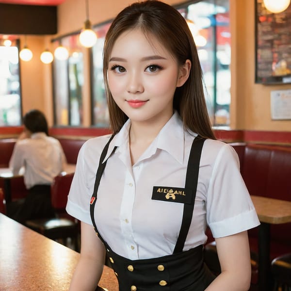 Tags: 21872187, SDXL
{"3": {"inputs": {"seed": 760009807637372, "steps": 32, "cfg": 5.55, "sampler_name": "dpmpp_2m", "scheduler": "karras", "denoise": 1.0, "model": ["27", 0], "positive": ["6", 0], "negative": ["7", 0], "latent_image": ["5", 0]}, "class_type": "KSampler"}, "4": {"inputs": {"ckpt_name": "juggernautXL_v8Rundiffusion.safetensors"}, "class_type": "CheckpointLoaderSimple"}, "5": {"inputs": {"width": 1024, "height": 1024, "batch_size": 1}, "class_type": "EmptyLatentImage"}, "6": {"inputs": {"text": "21 year old girl, (idol:1.09), (double eyelids:1.09), (seductive facial expression:0.99), (detailed face:1.12), (slim:1.05), (pale skin:0.95), (blush:0.96), (sexy lips:0.96), (cute:1.09), (seductive pose:1.14), (temptress:1.01), (beautiful eyes:0.98), (perky ass:1.03), (exposed ass:0.97), (looking back:1.08), (sexy ass:0.98), (thigh gap:1.09), (a waitress in uniform:1.00) working at a restaurant, (textured skin:1.05), (soft lighting:1.04), (natural looking skin:1.03), (candid cinema:1.09), (detailed skin:1.07), (portra:1.03), (skin fuzz:1.08), (RAW:1.01), (film:1.09)", "clip": ["27", 1]}, "class_type": "CLIPTextEncode"}, "7": {"inputs": {"text": "(open mouth:1.10), (low resolution:1.09), (worst quality:1.14), (bad hands:1.12), (twisted:1.12), (watermark:1.07), (distorted:1.14)", "clip": ["27", 1]}, "class_type": "CLIPTextEncode"}, "8": {"inputs": {"samples": ["3", 0], "vae": ["4", 2]}, "class_type": "VAEDecode"}, "25": {"inputs": {"lora_name": "nudify_xl.safetensors", "strength_model": 0.17, "strength_clip": 0.12, "model": ["4", 0], "clip": ["4", 1]}, "class_type": "LoraLoader"}, "26": {"inputs": {"lora_name": "shirtlift_SDXL_v2.safetensors", "strength_model": 0.16, "strength_clip": 0.14, "model": ["25", 0], "clip": ["25", 1]}, "class_type": "LoraLoader"}, "27": {"inputs": {"lora_name": "PerfectEyesXL.safetensors", "strength_model": 0.07, "strength_clip": 0.04, "model": ["26", 0], "clip": ["26", 1]}, "class_type": "LoraLoader"}, "30": {"inputs": {"model_name": "4x_NMKD-Superscale-SP_178000_G.pth"}, "class_type": "UpscaleModelLoader"}, "31": {"inputs": {"upscale_model": ["30", 0], "image": ["8", 0]}, "class_type": "ImageUpscaleWithModel"}, "32": {"inputs": {"upscale_method": "lanczos", "scale_by": 0.5, "image": ["31", 0]}, "class_type": "ImageScaleBy"}, "33": {"inputs": {"pixels": ["32", 0], "vae": ["4", 2]}, "class_type": "VAEEncode"}, "34": {"inputs": {"seed": 760009807637372, "steps": 32, "cfg": 5.55, "sampler_name": "dpmpp_2m", "scheduler": "karras", "denoise": 0.3, "model": ["27", 0], "positive": ["6", 0], "negative": ["7", 0], "latent_image": ["33", 0]}, "class_type": "KSampler"}, "36": {"inputs": {"samples": ["34", 0], "vae": ["4", 2]}, "class_type": "VAEDecode"}, "39": {"inputs": {"filename_prefix": "comfyapi-1708485367959", "images": ["36", 0]}, "class_type": "SaveImage"}}