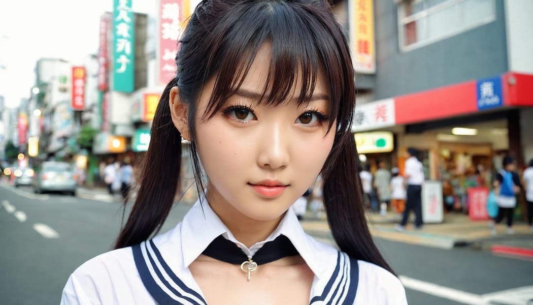 Tags: 21872187, SDXL
{"3": {"inputs": {"seed": 843659369366160, "steps": 32, "cfg": 7.74, "sampler_name": "dpmpp_2m", "scheduler": "karras", "denoise": 1.0, "model": ["27", 0], "positive": ["6", 0], "negative": ["7", 0], "latent_image": ["5", 0]}, "class_type": "KSampler"}, "4": {"inputs": {"ckpt_name": "juggernautxl.safetensors"}, "class_type": "CheckpointLoaderSimple"}, "5": {"inputs": {"width": 1344, "height": 768, "batch_size": 1}, "class_type": "EmptyLatentImage"}, "6": {"inputs": {"text": "25 year old girl, (taiwanese:1.00), (irish:0.98), (japanese:1.11), (idol:1.11), (blush:1.00), (seductive facial expression:0.99), (eyelashes:0.99), (slim:1.11), (detailed face:0.96), (beautiful eyes:0.98), (temptress:1.09), (cute:1.03), (seductive pose:1.06), (sexy lips:1.06), (double eyelids:1.03), (in a seductive pose:1.13), (large perky breasts:1.08), (cleavage:1.13), (thigh gap:1.09), (school uniform:0.98), choker, busy street, (soft lighting:1.07), (portra:1.05), (natural looking skin:1.08), (candid cinema:1.03), (skin fuzz:1.03), (textured skin:1.02), (detailed skin:1.03), (RAW:1.06), (film:1.02)", "clip": ["27", 1]}, "class_type": "CLIPTextEncode"}, "7": {"inputs": {"text": "(worst quality:1.10), (watermark:1.06), (bad hands:1.08), (low resolution:1.05), (distorted:1.07), (open mouth:1.06), (twisted:1.06)", "clip": ["27", 1]}, "class_type": "CLIPTextEncode"}, "8": {"inputs": {"samples": ["3", 0], "vae": ["4", 2]}, "class_type": "VAEDecode"}, "25": {"inputs": {"lora_name": "nudify_xl.safetensors", "strength_model": 0.11, "strength_clip": 0.23, "model": ["4", 0], "clip": ["4", 1]}, "class_type": "LoraLoader"}, "26": {"inputs": {"lora_name": "shirtlift_SDXL_v2.safetensors", "strength_model": 0.12, "strength_clip": 0.19, "model": ["25", 0], "clip": ["25", 1]}, "class_type": "LoraLoader"}, "27": {"inputs": {"lora_name": "PerfectEyesXL.safetensors", "strength_model": 0.09, "strength_clip": 0.0, "model": ["26", 0], "clip": ["26", 1]}, "class_type": "LoraLoader"}, "30": {"inputs": {"model_name": "4x_NMKD-Superscale-SP_178000_G.pth"}, "class_type": "UpscaleModelLoader"}, "31": {"inputs": {"upscale_model": ["30", 0], "image": ["8", 0]}, "class_type": "ImageUpscaleWithModel"}, "32": {"inputs": {"upscale_method": "lanczos", "scale_by": 0.5, "image": ["31", 0]}, "class_type": "ImageScaleBy"}, "33": {"inputs": {"pixels": ["32", 0], "vae": ["4", 2]}, "class_type": "VAEEncode"}, "34": {"inputs": {"seed": 843659369366160, "steps": 32, "cfg": 7.74, "sampler_name": "dpmpp_2m", "scheduler": "karras", "denoise": 0.3, "model": ["27", 0], "positive": ["6", 0], "negative": ["7", 0], "latent_image": ["33", 0]}, "class_type": "KSampler"}, "36": {"inputs": {"samples": ["34", 0], "vae": ["4", 2]}, "class_type": "VAEDecode"}, "39": {"inputs": {"filename_prefix": "comfyapi-1724858186443", "images": ["36", 0]}, "class_type": "SaveImage"}}