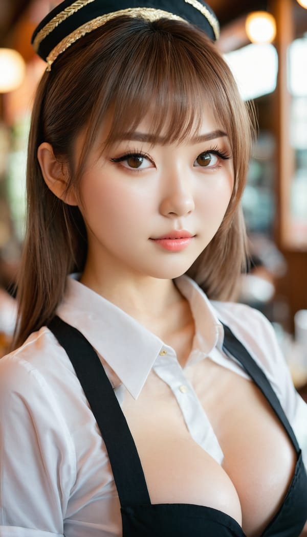 Tags: 21872187, SDXL
{"3": {"inputs": {"seed": 156860801360798, "steps": 32, "cfg": 7.37, "sampler_name": "dpmpp_2m", "scheduler": "karras", "denoise": 1.0, "model": ["27", 0], "positive": ["6", 0], "negative": ["7", 0], "latent_image": ["5", 0]}, "class_type": "KSampler"}, "4": {"inputs": {"ckpt_name": "juggernautxl.safetensors"}, "class_type": "CheckpointLoaderSimple"}, "5": {"inputs": {"width": 768, "height": 1344, "batch_size": 1}, "class_type": "EmptyLatentImage"}, "6": {"inputs": {"text": "23 year old girl, (japanese:0.95), (ukrainian:0.98), (seductive facial expression:1.04), (beautiful eyes:1.04), (blush:1.07), (idol:1.11), (sexy lips:1.03), (detailed face:1.12), (pale skin:0.97), (eyelashes:1.07), (seductive pose:1.14), (double eyelids:1.06), (temptress:0.97), (cute:0.95), (in a seductive pose:1.05), (large perky breasts:1.02), (cleavage:1.06), (thigh gap:1.13), (a waitress in uniform:1.02) working at a restaurant, (textured skin:1.07), (skin fuzz:1.08), (RAW:1.01), (natural looking skin:1.06), (soft lighting:1.03), (detailed skin:1.03), (portra:1.05), (film:1.06), (candid cinema:1.04)", "clip": ["27", 1]}, "class_type": "CLIPTextEncode"}, "7": {"inputs": {"text": "(worst quality:1.07), (low resolution:1.10), (distorted:1.07), (bad hands:1.06), (watermark:1.07), (open mouth:1.12), (twisted:1.09)", "clip": ["27", 1]}, "class_type": "CLIPTextEncode"}, "8": {"inputs": {"samples": ["3", 0], "vae": ["4", 2]}, "class_type": "VAEDecode"}, "25": {"inputs": {"lora_name": "nudify_xl.safetensors", "strength_model": 0.31, "strength_clip": 0.34, "model": ["4", 0], "clip": ["4", 1]}, "class_type": "LoraLoader"}, "26": {"inputs": {"lora_name": "shirtlift_SDXL_v2.safetensors", "strength_model": 0.1, "strength_clip": 0.03, "model": ["25", 0], "clip": ["25", 1]}, "class_type": "LoraLoader"}, "27": {"inputs": {"lora_name": "PerfectEyesXL.safetensors", "strength_model": 0.07, "strength_clip": 0.11, "model": ["26", 0], "clip": ["26", 1]}, "class_type": "LoraLoader"}, "30": {"inputs": {"model_name": "4x_NMKD-Superscale-SP_178000_G.pth"}, "class_type": "UpscaleModelLoader"}, "31": {"inputs": {"upscale_model": ["30", 0], "image": ["8", 0]}, "class_type": "ImageUpscaleWithModel"}, "32": {"inputs": {"upscale_method": "lanczos", "scale_by": 0.5, "image": ["31", 0]}, "class_type": "ImageScaleBy"}, "33": {"inputs": {"pixels": ["32", 0], "vae": ["4", 2]}, "class_type": "VAEEncode"}, "34": {"inputs": {"seed": 156860801360798, "steps": 32, "cfg": 7.37, "sampler_name": "dpmpp_2m", "scheduler": "karras", "denoise": 0.3, "model": ["27", 0], "positive": ["6", 0], "negative": ["7", 0], "latent_image": ["33", 0]}, "class_type": "KSampler"}, "36": {"inputs": {"samples": ["34", 0], "vae": ["4", 2]}, "class_type": "VAEDecode"}, "39": {"inputs": {"filename_prefix": "comfyapi-1734671758997", "images": ["36", 0]}, "class_type": "SaveImage"}}