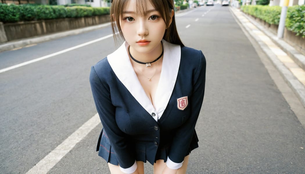 Tags: 21872187, SDXL
{"3": {"inputs": {"seed": 142528487086079, "steps": 32, "cfg": 7.15, "sampler_name": "dpmpp_2m", "scheduler": "karras", "denoise": 1.0, "model": ["27", 0], "positive": ["6", 0], "negative": ["7", 0], "latent_image": ["5", 0]}, "class_type": "KSampler"}, "4": {"inputs": {"ckpt_name": "leosamsHelloworldSDXL_helloworldSDXL32DPO.safetensors"}, "class_type": "CheckpointLoaderSimple"}, "5": {"inputs": {"width": 1344, "height": 768, "batch_size": 1}, "class_type": "EmptyLatentImage"}, "6": {"inputs": {"text": "22 year old girl, (japanese:0.95), (double eyelids:1.04), (seductive facial expression:1.03), (idol:1.12), (blush:1.02), (detailed face:1.00), (sexy lips:1.00), (beautiful eyes:0.99), (seductive pose:1.11), (eyelashes:1.14), (cute:1.04), (slim:1.05), (pale skin:0.96), (temptress:1.05), (in a seductive pose:1.00), (large perky breasts:1.09), (cleavage:1.03), (thigh gap:1.09), (school uniform:0.96), choker, busy street, (portra:1.08), (skin fuzz:1.09), (film:1.00), (detailed skin:1.09), (candid cinema:1.02), (natural looking skin:1.09), (RAW:1.02), (soft lighting:1.08)", "clip": ["27", 1]}, "class_type": "CLIPTextEncode"}, "7": {"inputs": {"text": "(open mouth:1.09), (bad hands:1.05), (worst quality:1.14), (distorted:1.11), (watermark:1.08), (twisted:1.07), (low resolution:1.05)", "clip": ["27", 1]}, "class_type": "CLIPTextEncode"}, "8": {"inputs": {"samples": ["3", 0], "vae": ["4", 2]}, "class_type": "VAEDecode"}, "25": {"inputs": {"lora_name": "nudify_xl.safetensors", "strength_model": 0.08, "strength_clip": 0.3, "model": ["4", 0], "clip": ["4", 1]}, "class_type": "LoraLoader"}, "26": {"inputs": {"lora_name": "shirtlift_SDXL_v2.safetensors", "strength_model": 0.17, "strength_clip": 0.17, "model": ["25", 0], "clip": ["25", 1]}, "class_type": "LoraLoader"}, "27": {"inputs": {"lora_name": "PerfectEyesXL.safetensors", "strength_model": 0.02, "strength_clip": 0.01, "model": ["26", 0], "clip": ["26", 1]}, "class_type": "LoraLoader"}, "30": {"inputs": {"model_name": "4x_NMKD-Superscale-SP_178000_G.pth"}, "class_type": "UpscaleModelLoader"}, "31": {"inputs": {"upscale_model": ["30", 0], "image": ["8", 0]}, "class_type": "ImageUpscaleWithModel"}, "32": {"inputs": {"upscale_method": "lanczos", "scale_by": 0.5, "image": ["31", 0]}, "class_type": "ImageScaleBy"}, "33": {"inputs": {"pixels": ["32", 0], "vae": ["4", 2]}, "class_type": "VAEEncode"}, "34": {"inputs": {"seed": 142528487086079, "steps": 32, "cfg": 7.15, "sampler_name": "dpmpp_2m", "scheduler": "karras", "denoise": 0.3, "model": ["27", 0], "positive": ["6", 0], "negative": ["7", 0], "latent_image": ["33", 0]}, "class_type": "KSampler"}, "36": {"inputs": {"samples": ["34", 0], "vae": ["4", 2]}, "class_type": "VAEDecode"}, "39": {"inputs": {"filename_prefix": "comfyapi-1707673915216", "images": ["36", 0]}, "class_type": "SaveImage"}}