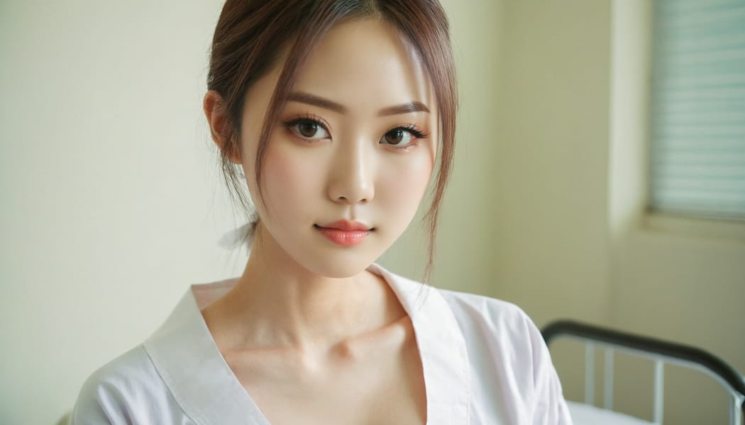 Tags: 21872187, SDXL
{"3": {"inputs": {"seed": 406358459347539, "steps": 64, "cfg": 6.01, "sampler_name": "dpmpp_2m", "scheduler": "karras", "denoise": 1.0, "model": ["27", 0], "positive": ["6", 0], "negative": ["7", 0], "latent_image": ["5", 0]}, "class_type": "KSampler"}, "4": {"inputs": {"ckpt_name": "juggernautxl.safetensors"}, "class_type": "CheckpointLoaderSimple"}, "5": {"inputs": {"width": 1344, "height": 768, "batch_size": 1}, "class_type": "EmptyLatentImage"}, "6": {"inputs": {"text": "25 year old girl, (japanese:1.00), (detailed face:1.09), (temptress:1.10), (sexy lips:1.05), (double eyelids:0.96), (blush:0.99), (seductive pose:1.14), (pale skin:1.11), (cute:1.10), (seductive facial expression:1.00), (beautiful eyes:1.07), (eyelashes:1.08), (idol:1.10), (slim:1.10), (in a seductive pose:0.95), (large perky breasts:0.98), (cleavage:1.09), (thigh gap:0.99), (nurse in uniform:1.04) working in a hospital ward, (candid cinema:1.07), (detailed skin:1.09), (soft lighting:1.08), (portra:1.05), (RAW:1.04), (skin fuzz:1.03), (film:1.00), (natural looking skin:1.06)", "clip": ["27", 1]}, "class_type": "CLIPTextEncode"}, "7": {"inputs": {"text": "(worst quality:1.14), (open mouth:1.06), (bad hands:1.06), (twisted:1.13), (distorted:1.09), (watermark:1.14), (low resolution:1.10)", "clip": ["27", 1]}, "class_type": "CLIPTextEncode"}, "8": {"inputs": {"samples": ["3", 0], "vae": ["4", 2]}, "class_type": "VAEDecode"}, "25": {"inputs": {"lora_name": "nudify_xl.safetensors", "strength_model": 0.23, "strength_clip": 0.12, "model": ["4", 0], "clip": ["4", 1]}, "class_type": "LoraLoader"}, "26": {"inputs": {"lora_name": "shirtlift_SDXL_v2.safetensors", "strength_model": 0.08, "strength_clip": 0.0, "model": ["25", 0], "clip": ["25", 1]}, "class_type": "LoraLoader"}, "27": {"inputs": {"lora_name": "PerfectEyesXL.safetensors", "strength_model": 0.04, "strength_clip": 0.17, "model": ["26", 0], "clip": ["26", 1]}, "class_type": "LoraLoader"}, "30": {"inputs": {"model_name": "4x_NMKD-Superscale-SP_178000_G.pth"}, "class_type": "UpscaleModelLoader"}, "31": {"inputs": {"upscale_model": ["30", 0], "image": ["8", 0]}, "class_type": "ImageUpscaleWithModel"}, "32": {"inputs": {"upscale_method": "lanczos", "scale_by": 0.5, "image": ["31", 0]}, "class_type": "ImageScaleBy"}, "33": {"inputs": {"pixels": ["32", 0], "vae": ["4", 2]}, "class_type": "VAEEncode"}, "34": {"inputs": {"seed": 406358459347539, "steps": 64, "cfg": 6.01, "sampler_name": "dpmpp_2m", "scheduler": "karras", "denoise": 0.3, "model": ["27", 0], "positive": ["6", 0], "negative": ["7", 0], "latent_image": ["33", 0]}, "class_type": "KSampler"}, "36": {"inputs": {"samples": ["34", 0], "vae": ["4", 2]}, "class_type": "VAEDecode"}, "39": {"inputs": {"filename_prefix": "comfyapi-1734841456285", "images": ["36", 0]}, "class_type": "SaveImage"}}